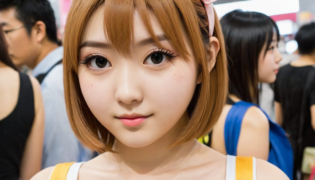 Tags: 21872187, SDXL
{"3": {"inputs": {"seed": 569372933577625, "steps": 64, "cfg": 6.4, "sampler_name": "dpmpp_2m", "scheduler": "karras", "denoise": 1.0, "model": ["27", 0], "positive": ["6", 0], "negative": ["7", 0], "latent_image": ["5", 0]}, "class_type": "KSampler"}, "4": {"inputs": {"ckpt_name": "juggernautXL_v8Rundiffusion.safetensors"}, "class_type": "CheckpointLoaderSimple"}, "5": {"inputs": {"width": 1344, "height": 768, "batch_size": 1}, "class_type": "EmptyLatentImage"}, "6": {"inputs": {"text": "22 year old girl, (beautiful eyes:1.03), (double eyelids:1.11), (slim:1.12), (eyelashes:1.13), (detailed face:1.05), (cute:0.96), (sexy lips:1.06), (idol:1.09), (seductive pose:1.00), (blush:1.05), (seductive facial expression:1.03), (perky ass:0.99), (exposed ass:1.14), (looking back:1.02), (sexy ass:0.99), (thigh gap:1.10), (in a cosplay:0.98) at comiket posing for camera, (skin fuzz:1.04), (film:1.07), (soft lighting:1.03), (candid cinema:1.07), (RAW:1.01), (natural looking skin:1.08), (detailed skin:1.01), (textured skin:1.05), (portra:1.04)", "clip": ["27", 1]}, "class_type": "CLIPTextEncode"}, "7": {"inputs": {"text": "(bad hands:1.06), (worst quality:1.14), (open mouth:1.09), (low resolution:1.12), (distorted:1.13), (watermark:1.10), (twisted:1.06)", "clip": ["27", 1]}, "class_type": "CLIPTextEncode"}, "8": {"inputs": {"samples": ["3", 0], "vae": ["4", 2]}, "class_type": "VAEDecode"}, "25": {"inputs": {"lora_name": "nudify_xl.safetensors", "strength_model": 0.25, "strength_clip": 0.23, "model": ["4", 0], "clip": ["4", 1]}, "class_type": "LoraLoader"}, "26": {"inputs": {"lora_name": "shirtlift_SDXL_v2.safetensors", "strength_model": 0.12, "strength_clip": 0.02, "model": ["25", 0], "clip": ["25", 1]}, "class_type": "LoraLoader"}, "27": {"inputs": {"lora_name": "PerfectEyesXL.safetensors", "strength_model": 0.19, "strength_clip": 0.15, "model": ["26", 0], "clip": ["26", 1]}, "class_type": "LoraLoader"}, "30": {"inputs": {"model_name": "4x_NMKD-Superscale-SP_178000_G.pth"}, "class_type": "UpscaleModelLoader"}, "31": {"inputs": {"upscale_model": ["30", 0], "image": ["8", 0]}, "class_type": "ImageUpscaleWithModel"}, "32": {"inputs": {"upscale_method": "lanczos", "scale_by": 0.5, "image": ["31", 0]}, "class_type": "ImageScaleBy"}, "33": {"inputs": {"pixels": ["32", 0], "vae": ["4", 2]}, "class_type": "VAEEncode"}, "34": {"inputs": {"seed": 569372933577625, "steps": 64, "cfg": 6.4, "sampler_name": "dpmpp_2m", "scheduler": "karras", "denoise": 0.3, "model": ["27", 0], "positive": ["6", 0], "negative": ["7", 0], "latent_image": ["33", 0]}, "class_type": "KSampler"}, "36": {"inputs": {"samples": ["34", 0], "vae": ["4", 2]}, "class_type": "VAEDecode"}, "39": {"inputs": {"filename_prefix": "comfyapi-1707679204139", "images": ["36", 0]}, "class_type": "SaveImage"}}