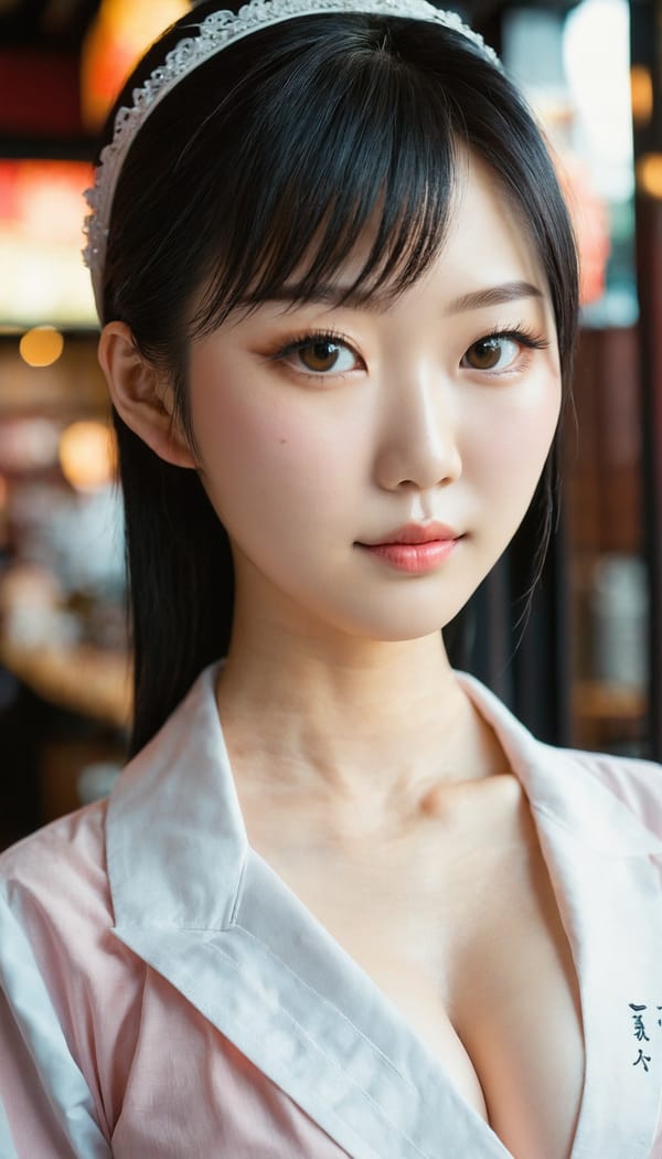 Tags: 21872187, SDXL
{"3": {"inputs": {"seed": 197549628765167, "steps": 32, "cfg": 6.83, "sampler_name": "dpmpp_2m", "scheduler": "karras", "denoise": 1.0, "model": ["27", 0], "positive": ["6", 0], "negative": ["7", 0], "latent_image": ["5", 0]}, "class_type": "KSampler"}, "4": {"inputs": {"ckpt_name": "juggernautxl.safetensors"}, "class_type": "CheckpointLoaderSimple"}, "5": {"inputs": {"width": 768, "height": 1344, "batch_size": 1}, "class_type": "EmptyLatentImage"}, "6": {"inputs": {"text": "27 year old girl, (chinese:1.02), (japanese:1.03), (detailed face:1.02), (blush:1.07), (pale skin:0.96), (idol:0.98), (beautiful eyes:0.95), (temptress:1.05), (slim:1.06), (cute:1.01), (eyelashes:1.06), (seductive pose:1.02), (sexy lips:1.07), (double eyelids:1.10), (seductive facial expression:0.97), (on all fours:0.96), (spreading ass cheeks:0.98), (from behind:1.01), (backboob:1.09), (a waitress in uniform:1.09) working at a restaurant, (candid cinema:1.04), (RAW:1.06), (detailed skin:1.06), (skin fuzz:1.00), (natural looking skin:1.08), (soft lighting:1.07), (portra:1.03), (textured skin:1.04), (film:1.06)", "clip": ["27", 1]}, "class_type": "CLIPTextEncode"}, "7": {"inputs": {"text": "(worst quality:1.05), (bad hands:1.08), (watermark:1.11), (twisted:1.14), (distorted:1.05), (low resolution:1.05), (open mouth:1.09)", "clip": ["27", 1]}, "class_type": "CLIPTextEncode"}, "8": {"inputs": {"samples": ["3", 0], "vae": ["4", 2]}, "class_type": "VAEDecode"}, "25": {"inputs": {"lora_name": "nudify_xl.safetensors", "strength_model": 0.02, "strength_clip": 0.18, "model": ["4", 0], "clip": ["4", 1]}, "class_type": "LoraLoader"}, "26": {"inputs": {"lora_name": "shirtlift_SDXL_v2.safetensors", "strength_model": 0.15, "strength_clip": 0.17, "model": ["25", 0], "clip": ["25", 1]}, "class_type": "LoraLoader"}, "27": {"inputs": {"lora_name": "PerfectEyesXL.safetensors", "strength_model": 0.18, "strength_clip": 0.17, "model": ["26", 0], "clip": ["26", 1]}, "class_type": "LoraLoader"}, "30": {"inputs": {"model_name": "4x_NMKD-Superscale-SP_178000_G.pth"}, "class_type": "UpscaleModelLoader"}, "31": {"inputs": {"upscale_model": ["30", 0], "image": ["8", 0]}, "class_type": "ImageUpscaleWithModel"}, "32": {"inputs": {"upscale_method": "lanczos", "scale_by": 0.5, "image": ["31", 0]}, "class_type": "ImageScaleBy"}, "33": {"inputs": {"pixels": ["32", 0], "vae": ["4", 2]}, "class_type": "VAEEncode"}, "34": {"inputs": {"seed": 197549628765167, "steps": 32, "cfg": 6.83, "sampler_name": "dpmpp_2m", "scheduler": "karras", "denoise": 0.3, "model": ["27", 0], "positive": ["6", 0], "negative": ["7", 0], "latent_image": ["33", 0]}, "class_type": "KSampler"}, "36": {"inputs": {"samples": ["34", 0], "vae": ["4", 2]}, "class_type": "VAEDecode"}, "39": {"inputs": {"filename_prefix": "comfyapi-1714000960686", "images": ["36", 0]}, "class_type": "SaveImage"}}