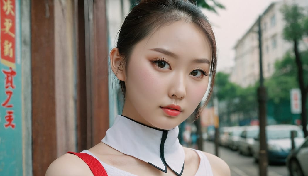 Tags: 21872187, SDXL
{"3": {"inputs": {"seed": 175236721544850, "steps": 32, "cfg": 7.96, "sampler_name": "dpmpp_2m", "scheduler": "karras", "denoise": 1.0, "model": ["27", 0], "positive": ["6", 0], "negative": ["7", 0], "latent_image": ["5", 0]}, "class_type": "KSampler"}, "4": {"inputs": {"ckpt_name": "juggernautxl.safetensors"}, "class_type": "CheckpointLoaderSimple"}, "5": {"inputs": {"width": 1344, "height": 768, "batch_size": 1}, "class_type": "EmptyLatentImage"}, "6": {"inputs": {"text": "22 year old girl, (chinese:0.97), (russian:1.14), (seductive facial expression:1.10), (pale skin:0.99), (eyelashes:1.08), (double eyelids:0.96), (seductive pose:1.08), (cute:1.05), (beautiful eyes:0.99), (blush:1.08), (temptress:1.09), (detailed face:0.97), (sexy lips:1.10), (slim:1.03), (in a seductive pose:0.96), (large perky breasts:1.02), (cleavage:1.12), (thigh gap:1.09), (school uniform:0.97), choker, busy street, (candid cinema:1.02), (detailed skin:1.05), (RAW:1.04), (natural looking skin:1.03), (film:1.02), (textured skin:1.03), (portra:1.04), (skin fuzz:1.00), (soft lighting:1.07)", "clip": ["27", 1]}, "class_type": "CLIPTextEncode"}, "7": {"inputs": {"text": "(low resolution:1.10), (bad hands:1.09), (worst quality:1.06), (distorted:1.13), (open mouth:1.05), (watermark:1.05), (twisted:1.09)", "clip": ["27", 1]}, "class_type": "CLIPTextEncode"}, "8": {"inputs": {"samples": ["3", 0], "vae": ["4", 2]}, "class_type": "VAEDecode"}, "25": {"inputs": {"lora_name": "nudify_xl.safetensors", "strength_model": 0.07, "strength_clip": 0.13, "model": ["4", 0], "clip": ["4", 1]}, "class_type": "LoraLoader"}, "26": {"inputs": {"lora_name": "shirtlift_SDXL_v2.safetensors", "strength_model": 0.15, "strength_clip": 0.0, "model": ["25", 0], "clip": ["25", 1]}, "class_type": "LoraLoader"}, "27": {"inputs": {"lora_name": "PerfectEyesXL.safetensors", "strength_model": 0.05, "strength_clip": 0.09, "model": ["26", 0], "clip": ["26", 1]}, "class_type": "LoraLoader"}, "30": {"inputs": {"model_name": "4x_NMKD-Superscale-SP_178000_G.pth"}, "class_type": "UpscaleModelLoader"}, "31": {"inputs": {"upscale_model": ["30", 0], "image": ["8", 0]}, "class_type": "ImageUpscaleWithModel"}, "32": {"inputs": {"upscale_method": "lanczos", "scale_by": 0.5, "image": ["31", 0]}, "class_type": "ImageScaleBy"}, "33": {"inputs": {"pixels": ["32", 0], "vae": ["4", 2]}, "class_type": "VAEEncode"}, "34": {"inputs": {"seed": 175236721544850, "steps": 32, "cfg": 7.96, "sampler_name": "dpmpp_2m", "scheduler": "karras", "denoise": 0.3, "model": ["27", 0], "positive": ["6", 0], "negative": ["7", 0], "latent_image": ["33", 0]}, "class_type": "KSampler"}, "36": {"inputs": {"samples": ["34", 0], "vae": ["4", 2]}, "class_type": "VAEDecode"}, "39": {"inputs": {"filename_prefix": "comfyapi-1731993235988", "images": ["36", 0]}, "class_type": "SaveImage"}}