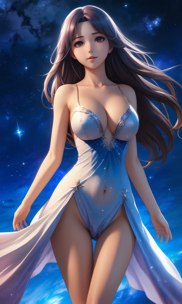 Tags: undefined
(nipple bare breasts:1.7), full body shot anime, gorgeous-woman, dress, long-hair, starry-sky, natural light, flying-above-ground, her dress is a nebula, hope in her eyes
Negative prompt: pubic hair
Steps: 8, Sampler: Euler a, CFG scale: 3, Seed: 4143881324, Size: 768x1280, Model hash: c8df560d29, Model: juggernautXL_v9Rdphoto2Lightning, Denoising strength: 0.25, Hires upscale: 1.25, Hires steps: 4, Hires upscaler: R-ESRGAN 4x+, Version: v1.8.0