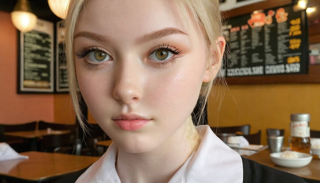 Tags: 21872187, SDXL
{"3": {"inputs": {"seed": 264377197565060, "steps": 64, "cfg": 6.88, "sampler_name": "dpmpp_2m", "scheduler": "karras", "denoise": 1.0, "model": ["27", 0], "positive": ["6", 0], "negative": ["7", 0], "latent_image": ["5", 0]}, "class_type": "KSampler"}, "4": {"inputs": {"ckpt_name": "juggernautxl.safetensors"}, "class_type": "CheckpointLoaderSimple"}, "5": {"inputs": {"width": 1344, "height": 768, "batch_size": 1}, "class_type": "EmptyLatentImage"}, "6": {"inputs": {"text": "20 year old girl, (irish:1.03), (slim:1.02), (beautiful eyes:0.99), (detailed face:0.99), (double eyelids:1.01), (blush:0.99), (eyelashes:1.10), (seductive pose:1.00), (pale skin:1.03), (cute:0.95), (seductive facial expression:0.98), (idol:1.05), (sexy lips:1.14), (in a seductive pose:1.10), (large perky breasts:1.06), (cleavage:0.97), (thigh gap:1.13), (a waitress in uniform:0.97) working at a restaurant, (portra:1.00), (RAW:1.04), (film:1.06), (candid cinema:1.05), (detailed skin:1.08), (soft lighting:1.05), (textured skin:1.00), (skin fuzz:1.00), (natural looking skin:1.06)", "clip": ["27", 1]}, "class_type": "CLIPTextEncode"}, "7": {"inputs": {"text": "(low resolution:1.09), (twisted:1.13), (worst quality:1.08), (watermark:1.12), (open mouth:1.12), (bad hands:1.13)", "clip": ["27", 1]}, "class_type": "CLIPTextEncode"}, "8": {"inputs": {"samples": ["3", 0], "vae": ["4", 2]}, "class_type": "VAEDecode"}, "25": {"inputs": {"lora_name": "nudify_xl.safetensors", "strength_model": 0.01, "strength_clip": 0.36, "model": ["4", 0], "clip": ["4", 1]}, "class_type": "LoraLoader"}, "26": {"inputs": {"lora_name": "shirtlift_SDXL_v2.safetensors", "strength_model": 0.17, "strength_clip": 0.17, "model": ["25", 0], "clip": ["25", 1]}, "class_type": "LoraLoader"}, "27": {"inputs": {"lora_name": "PerfectEyesXL.safetensors", "strength_model": 0.09, "strength_clip": 0.13, "model": ["26", 0], "clip": ["26", 1]}, "class_type": "LoraLoader"}, "30": {"inputs": {"model_name": "4x_NMKD-Superscale-SP_178000_G.pth"}, "class_type": "UpscaleModelLoader"}, "31": {"inputs": {"upscale_model": ["30", 0], "image": ["8", 0]}, "class_type": "ImageUpscaleWithModel"}, "32": {"inputs": {"upscale_method": "lanczos", "scale_by": 0.5, "image": ["31", 0]}, "class_type": "ImageScaleBy"}, "33": {"inputs": {"pixels": ["32", 0], "vae": ["4", 2]}, "class_type": "VAEEncode"}, "34": {"inputs": {"seed": 264377197565060, "steps": 64, "cfg": 6.88, "sampler_name": "dpmpp_2m", "scheduler": "karras", "denoise": 0.3, "model": ["27", 0], "positive": ["6", 0], "negative": ["7", 0], "latent_image": ["33", 0]}, "class_type": "KSampler"}, "36": {"inputs": {"samples": ["34", 0], "vae": ["4", 2]}, "class_type": "VAEDecode"}, "39": {"inputs": {"filename_prefix": "comfyapi-1714983108821", "images": ["36", 0]}, "class_type": "SaveImage"}}