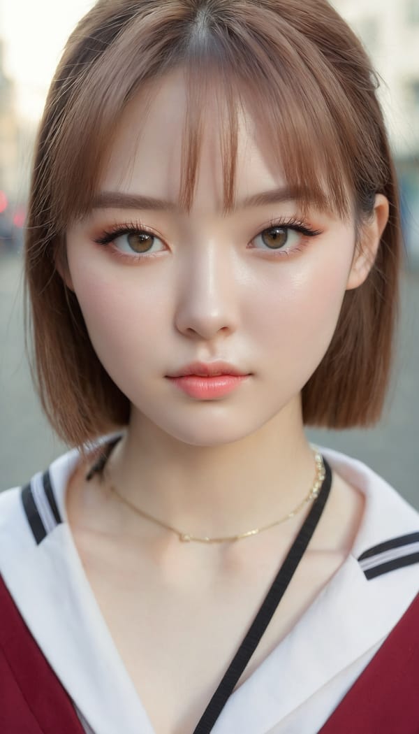 Tags: 21872187, SDXL
{"3": {"inputs": {"seed": 128888519780769, "steps": 64, "cfg": 5.23, "sampler_name": "dpmpp_2m", "scheduler": "karras", "denoise": 1.0, "model": ["27", 0], "positive": ["6", 0], "negative": ["7", 0], "latent_image": ["5", 0]}, "class_type": "KSampler"}, "4": {"inputs": {"ckpt_name": "juggernautxl.safetensors"}, "class_type": "CheckpointLoaderSimple"}, "5": {"inputs": {"width": 768, "height": 1344, "batch_size": 1}, "class_type": "EmptyLatentImage"}, "6": {"inputs": {"text": "24 year old girl, (russian:1.10), (korean:1.13), (irish:1.04), (idol:0.96), (blush:0.96), (beautiful eyes:1.09), (double eyelids:1.07), (pale skin:1.11), (cute:1.05), (slim:0.98), (eyelashes:1.01), (seductive facial expression:1.09), (sexy lips:0.98), (temptress:1.03), (detailed face:0.97), (seductive pose:0.95), (in a seductive pose:1.08), (large perky breasts:1.14), (cleavage:1.00), (thigh gap:1.06), (school uniform:1.12), choker, busy street, (portra:1.08), (candid cinema:1.08), (natural looking skin:1.04), (textured skin:1.04), (skin fuzz:1.01), (soft lighting:1.07), (detailed skin:1.00), (film:1.00), (RAW:1.08)", "clip": ["27", 1]}, "class_type": "CLIPTextEncode"}, "7": {"inputs": {"text": "(low resolution:1.13), (open mouth:1.10), (watermark:1.11), (twisted:1.08), (worst quality:1.13), (bad hands:1.08), (distorted:1.13)", "clip": ["27", 1]}, "class_type": "CLIPTextEncode"}, "8": {"inputs": {"samples": ["3", 0], "vae": ["4", 2]}, "class_type": "VAEDecode"}, "25": {"inputs": {"lora_name": "nudify_xl.safetensors", "strength_model": 0.29, "strength_clip": 0.2, "model": ["4", 0], "clip": ["4", 1]}, "class_type": "LoraLoader"}, "26": {"inputs": {"lora_name": "shirtlift_SDXL_v2.safetensors", "strength_model": 0.13, "strength_clip": 0.04, "model": ["25", 0], "clip": ["25", 1]}, "class_type": "LoraLoader"}, "27": {"inputs": {"lora_name": "PerfectEyesXL.safetensors", "strength_model": 0.05, "strength_clip": 0.17, "model": ["26", 0], "clip": ["26", 1]}, "class_type": "LoraLoader"}, "30": {"inputs": {"model_name": "4x_NMKD-Superscale-SP_178000_G.pth"}, "class_type": "UpscaleModelLoader"}, "31": {"inputs": {"upscale_model": ["30", 0], "image": ["8", 0]}, "class_type": "ImageUpscaleWithModel"}, "32": {"inputs": {"upscale_method": "lanczos", "scale_by": 0.5, "image": ["31", 0]}, "class_type": "ImageScaleBy"}, "33": {"inputs": {"pixels": ["32", 0], "vae": ["4", 2]}, "class_type": "VAEEncode"}, "34": {"inputs": {"seed": 128888519780769, "steps": 64, "cfg": 5.23, "sampler_name": "dpmpp_2m", "scheduler": "karras", "denoise": 0.3, "model": ["27", 0], "positive": ["6", 0], "negative": ["7", 0], "latent_image": ["33", 0]}, "class_type": "KSampler"}, "36": {"inputs": {"samples": ["34", 0], "vae": ["4", 2]}, "class_type": "VAEDecode"}, "39": {"inputs": {"filename_prefix": "comfyapi-1732403779477", "images": ["36", 0]}, "class_type": "SaveImage"}}