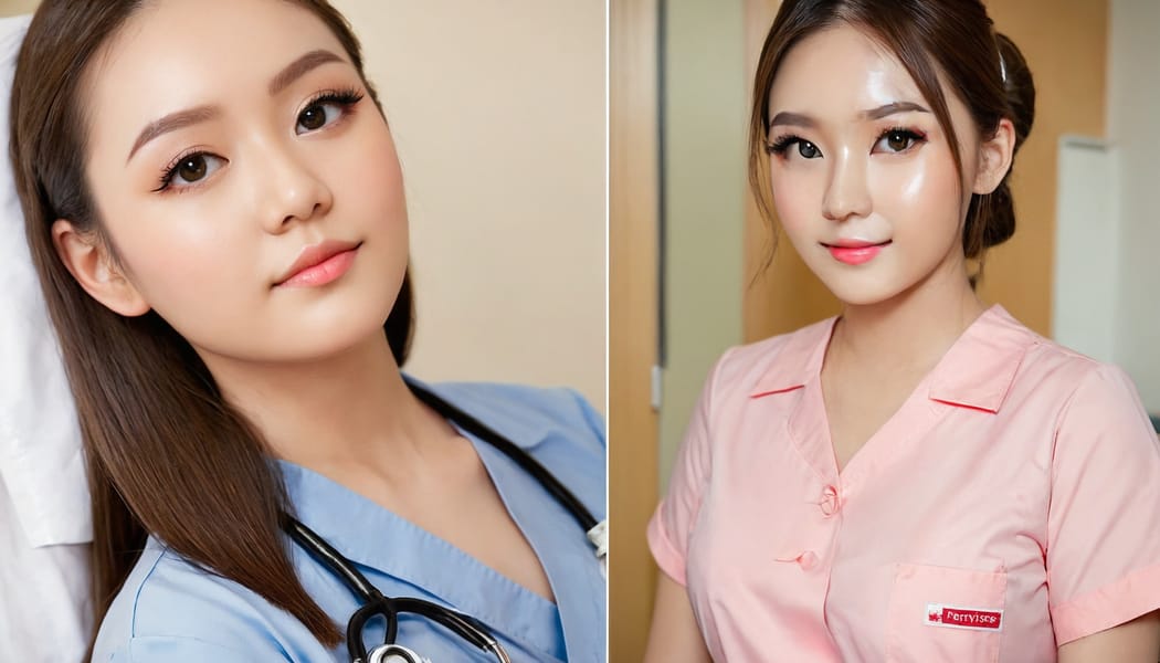 Tags: 21872187, SDXL
{"3": {"inputs": {"seed": 626902604997608, "steps": 32, "cfg": 5.55, "sampler_name": "dpmpp_2m", "scheduler": "karras", "denoise": 1.0, "model": ["27", 0], "positive": ["6", 0], "negative": ["7", 0], "latent_image": ["5", 0]}, "class_type": "KSampler"}, "4": {"inputs": {"ckpt_name": "juggernautXL_v8Rundiffusion.safetensors"}, "class_type": "CheckpointLoaderSimple"}, "5": {"inputs": {"width": 1344, "height": 768, "batch_size": 1}, "class_type": "EmptyLatentImage"}, "6": {"inputs": {"text": "26 year old girl, (detailed face:1.07), (sexy lips:0.95), (double eyelids:1.13), (temptress:1.00), (idol:0.95), (beautiful eyes:1.13), (cute:1.14), (seductive pose:1.08), (slim:1.10), (blush:1.00), (pale skin:0.98), (eyelashes:1.01), (seductive facial expression:1.05), (perky ass:1.01), (exposed ass:1.02), (looking back:1.08), (sexy ass:1.03), (thigh gap:0.95), (nurse in uniform:1.11) working in a hospital ward, (candid cinema:1.09), (skin fuzz:1.04), (portra:1.07), (detailed skin:1.04), (RAW:1.00), (film:1.08), (natural looking skin:1.08), (textured skin:1.03), (soft lighting:1.05)", "clip": ["27", 1]}, "class_type": "CLIPTextEncode"}, "7": {"inputs": {"text": "(watermark:1.12), (low resolution:1.14), (distorted:1.12), (open mouth:1.11), (bad hands:1.09), (twisted:1.12), (worst quality:1.14)", "clip": ["27", 1]}, "class_type": "CLIPTextEncode"}, "8": {"inputs": {"samples": ["3", 0], "vae": ["4", 2]}, "class_type": "VAEDecode"}, "25": {"inputs": {"lora_name": "nudify_xl.safetensors", "strength_model": 0.31, "strength_clip": 0.39, "model": ["4", 0], "clip": ["4", 1]}, "class_type": "LoraLoader"}, "26": {"inputs": {"lora_name": "shirtlift_SDXL_v2.safetensors", "strength_model": 0.03, "strength_clip": 0.07, "model": ["25", 0], "clip": ["25", 1]}, "class_type": "LoraLoader"}, "27": {"inputs": {"lora_name": "PerfectEyesXL.safetensors", "strength_model": 0.07, "strength_clip": 0.19, "model": ["26", 0], "clip": ["26", 1]}, "class_type": "LoraLoader"}, "30": {"inputs": {"model_name": "4x_NMKD-Superscale-SP_178000_G.pth"}, "class_type": "UpscaleModelLoader"}, "31": {"inputs": {"upscale_model": ["30", 0], "image": ["8", 0]}, "class_type": "ImageUpscaleWithModel"}, "32": {"inputs": {"upscale_method": "lanczos", "scale_by": 0.5, "image": ["31", 0]}, "class_type": "ImageScaleBy"}, "33": {"inputs": {"pixels": ["32", 0], "vae": ["4", 2]}, "class_type": "VAEEncode"}, "34": {"inputs": {"seed": 626902604997608, "steps": 32, "cfg": 5.55, "sampler_name": "dpmpp_2m", "scheduler": "karras", "denoise": 0.3, "model": ["27", 0], "positive": ["6", 0], "negative": ["7", 0], "latent_image": ["33", 0]}, "class_type": "KSampler"}, "36": {"inputs": {"samples": ["34", 0], "vae": ["4", 2]}, "class_type": "VAEDecode"}, "39": {"inputs": {"filename_prefix": "comfyapi-1707922805527", "images": ["36", 0]}, "class_type": "SaveImage"}}