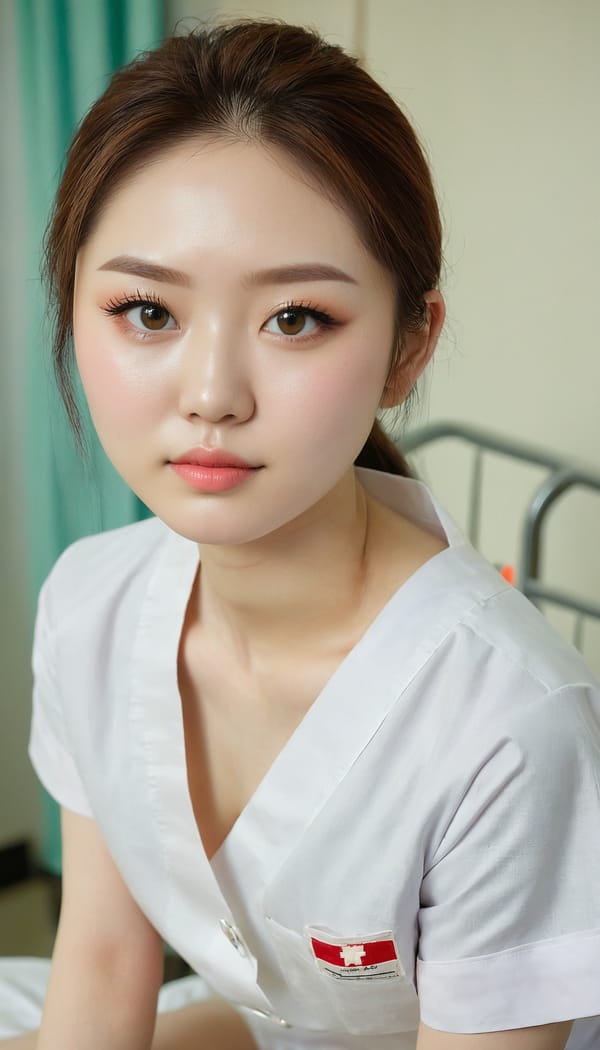 Tags: 21872187, SDXL
{"3": {"inputs": {"seed": 998565486165608, "steps": 32, "cfg": 7.43, "sampler_name": "dpmpp_2m", "scheduler": "karras", "denoise": 1.0, "model": ["27", 0], "positive": ["6", 0], "negative": ["7", 0], "latent_image": ["5", 0]}, "class_type": "KSampler"}, "4": {"inputs": {"ckpt_name": "juggernautxl.safetensors"}, "class_type": "CheckpointLoaderSimple"}, "5": {"inputs": {"width": 768, "height": 1344, "batch_size": 1}, "class_type": "EmptyLatentImage"}, "6": {"inputs": {"text": "19 year old girl, (japanese:0.97), (russian:0.95), (korean:1.00), (seductive facial expression:1.08), (cute:1.08), (eyelashes:0.97), (beautiful eyes:1.11), (pale skin:1.12), (double eyelids:1.05), (sexy lips:1.14), (blush:1.09), (temptress:1.08), (seductive pose:1.09), (detailed face:1.04), (perky ass:1.10), (exposed ass:1.14), (looking back:1.05), (sexy ass:0.96), (thigh gap:1.06), (nurse in uniform:1.06) working in a hospital ward, (portra:1.04), (candid cinema:1.02), (detailed skin:1.00), (RAW:1.05), (natural looking skin:1.04), (soft lighting:1.06), (skin fuzz:1.02), (textured skin:1.02), (film:1.08)", "clip": ["27", 1]}, "class_type": "CLIPTextEncode"}, "7": {"inputs": {"text": "(open mouth:1.05), (twisted:1.05), (bad hands:1.14), (distorted:1.11), (watermark:1.07), (worst quality:1.06), (low resolution:1.05)", "clip": ["27", 1]}, "class_type": "CLIPTextEncode"}, "8": {"inputs": {"samples": ["3", 0], "vae": ["4", 2]}, "class_type": "VAEDecode"}, "25": {"inputs": {"lora_name": "nudify_xl.safetensors", "strength_model": 0.23, "strength_clip": 0.06, "model": ["4", 0], "clip": ["4", 1]}, "class_type": "LoraLoader"}, "26": {"inputs": {"lora_name": "shirtlift_SDXL_v2.safetensors", "strength_model": 0.07, "strength_clip": 0.07, "model": ["25", 0], "clip": ["25", 1]}, "class_type": "LoraLoader"}, "27": {"inputs": {"lora_name": "PerfectEyesXL.safetensors", "strength_model": 0.15, "strength_clip": 0.07, "model": ["26", 0], "clip": ["26", 1]}, "class_type": "LoraLoader"}, "30": {"inputs": {"model_name": "4x_NMKD-Superscale-SP_178000_G.pth"}, "class_type": "UpscaleModelLoader"}, "31": {"inputs": {"upscale_model": ["30", 0], "image": ["8", 0]}, "class_type": "ImageUpscaleWithModel"}, "32": {"inputs": {"upscale_method": "lanczos", "scale_by": 0.5, "image": ["31", 0]}, "class_type": "ImageScaleBy"}, "33": {"inputs": {"pixels": ["32", 0], "vae": ["4", 2]}, "class_type": "VAEEncode"}, "34": {"inputs": {"seed": 998565486165608, "steps": 32, "cfg": 7.43, "sampler_name": "dpmpp_2m", "scheduler": "karras", "denoise": 0.3, "model": ["27", 0], "positive": ["6", 0], "negative": ["7", 0], "latent_image": ["33", 0]}, "class_type": "KSampler"}, "36": {"inputs": {"samples": ["34", 0], "vae": ["4", 2]}, "class_type": "VAEDecode"}, "39": {"inputs": {"filename_prefix": "comfyapi-1714238160866", "images": ["36", 0]}, "class_type": "SaveImage"}}