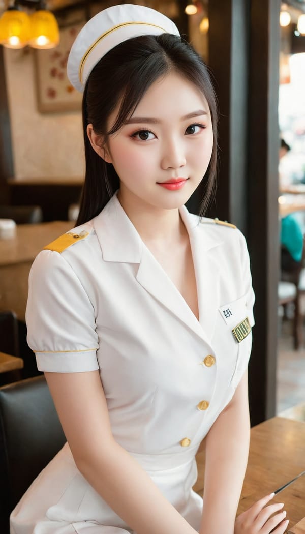 Tags: 21872187, SDXL
{"3": {"inputs": {"seed": 457995831337079, "steps": 64, "cfg": 5.88, "sampler_name": "dpmpp_2m", "scheduler": "karras", "denoise": 1.0, "model": ["27", 0], "positive": ["6", 0], "negative": ["7", 0], "latent_image": ["5", 0]}, "class_type": "KSampler"}, "4": {"inputs": {"ckpt_name": "juggernautXL_v8Rundiffusion.safetensors"}, "class_type": "CheckpointLoaderSimple"}, "5": {"inputs": {"width": 768, "height": 1344, "batch_size": 1}, "class_type": "EmptyLatentImage"}, "6": {"inputs": {"text": "20 year old girl, (taiwanese:1.11), (ukrainian:1.06), (korean:1.12), (chinese:0.96), (seductive facial expression:0.99), (seductive pose:1.12), (blush:1.11), (pale skin:1.13), (detailed face:1.09), (cute:1.10), (eyelashes:1.05), (idol:0.99), (double eyelids:1.08), (sexy lips:0.95), (temptress:1.03), (slim:1.13), (beautiful eyes:1.04), (in a seductive pose:1.08), (large perky breasts:1.08), (cleavage:1.05), (thigh gap:1.07), (a waitress in uniform:1.08) working at a restaurant, (detailed skin:1.09), (textured skin:1.00), (natural looking skin:1.02), (film:1.02), (soft lighting:1.08), (portra:1.08), (skin fuzz:1.00), (RAW:1.06)", "clip": ["27", 1]}, "class_type": "CLIPTextEncode"}, "7": {"inputs": {"text": "(watermark:1.06), (low resolution:1.07), (bad hands:1.12), (worst quality:1.13), (distorted:1.09), (twisted:1.14), (open mouth:1.11)", "clip": ["27", 1]}, "class_type": "CLIPTextEncode"}, "8": {"inputs": {"samples": ["3", 0], "vae": ["4", 2]}, "class_type": "VAEDecode"}, "25": {"inputs": {"lora_name": "nudify_xl.safetensors", "strength_model": 0.24, "strength_clip": 0.33, "model": ["4", 0], "clip": ["4", 1]}, "class_type": "LoraLoader"}, "26": {"inputs": {"lora_name": "shirtlift_SDXL_v2.safetensors", "strength_model": 0.03, "strength_clip": 0.09, "model": ["25", 0], "clip": ["25", 1]}, "class_type": "LoraLoader"}, "27": {"inputs": {"lora_name": "PerfectEyesXL.safetensors", "strength_model": 0.0, "strength_clip": 0.16, "model": ["26", 0], "clip": ["26", 1]}, "class_type": "LoraLoader"}, "30": {"inputs": {"model_name": "4x_NMKD-Superscale-SP_178000_G.pth"}, "class_type": "UpscaleModelLoader"}, "31": {"inputs": {"upscale_model": ["30", 0], "image": ["8", 0]}, "class_type": "ImageUpscaleWithModel"}, "32": {"inputs": {"upscale_method": "lanczos", "scale_by": 0.5, "image": ["31", 0]}, "class_type": "ImageScaleBy"}, "33": {"inputs": {"pixels": ["32", 0], "vae": ["4", 2]}, "class_type": "VAEEncode"}, "34": {"inputs": {"seed": 457995831337079, "steps": 64, "cfg": 5.88, "sampler_name": "dpmpp_2m", "scheduler": "karras", "denoise": 0.3, "model": ["27", 0], "positive": ["6", 0], "negative": ["7", 0], "latent_image": ["33", 0]}, "class_type": "KSampler"}, "36": {"inputs": {"samples": ["34", 0], "vae": ["4", 2]}, "class_type": "VAEDecode"}, "39": {"inputs": {"filename_prefix": "comfyapi-1707376409575", "images": ["36", 0]}, "class_type": "SaveImage"}}