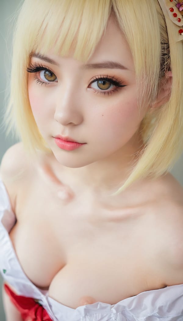 Tags: 21872187, SDXL
{"3": {"inputs": {"seed": 966249221771220, "steps": 32, "cfg": 5.52, "sampler_name": "dpmpp_2m", "scheduler": "karras", "denoise": 1.0, "model": ["27", 0], "positive": ["6", 0], "negative": ["7", 0], "latent_image": ["5", 0]}, "class_type": "KSampler"}, "4": {"inputs": {"ckpt_name": "juggernautxl.safetensors"}, "class_type": "CheckpointLoaderSimple"}, "5": {"inputs": {"width": 768, "height": 1344, "batch_size": 1}, "class_type": "EmptyLatentImage"}, "6": {"inputs": {"text": "22 year old girl, (irish:1.12), (japanese:1.02), (ukrainian:1.10), (idol:1.12), (eyelashes:1.03), (beautiful eyes:1.11), (slim:1.08), (temptress:1.05), (detailed face:0.99), (pale skin:1.03), (seductive facial expression:1.14), (seductive pose:1.13), (cute:1.03), (sexy lips:1.11), (blush:1.05), (in a seductive pose:0.99), (large perky breasts:0.96), (cleavage:0.99), (thigh gap:0.97), (in a cosplay:1.00) at comiket posing for camera, (film:1.08), (candid cinema:1.00), (textured skin:1.01), (skin fuzz:1.05), (detailed skin:1.04), (natural looking skin:1.04), (portra:1.00), (RAW:1.08), (soft lighting:1.00)", "clip": ["27", 1]}, "class_type": "CLIPTextEncode"}, "7": {"inputs": {"text": "(twisted:1.06), (bad hands:1.14), (worst quality:1.11), (distorted:1.07), (low resolution:1.11), (open mouth:1.14), (watermark:1.08)", "clip": ["27", 1]}, "class_type": "CLIPTextEncode"}, "8": {"inputs": {"samples": ["3", 0], "vae": ["4", 2]}, "class_type": "VAEDecode"}, "25": {"inputs": {"lora_name": "nudify_xl.safetensors", "strength_model": 0.1, "strength_clip": 0.37, "model": ["4", 0], "clip": ["4", 1]}, "class_type": "LoraLoader"}, "26": {"inputs": {"lora_name": "shirtlift_SDXL_v2.safetensors", "strength_model": 0.06, "strength_clip": 0.03, "model": ["25", 0], "clip": ["25", 1]}, "class_type": "LoraLoader"}, "27": {"inputs": {"lora_name": "PerfectEyesXL.safetensors", "strength_model": 0.09, "strength_clip": 0.17, "model": ["26", 0], "clip": ["26", 1]}, "class_type": "LoraLoader"}, "30": {"inputs": {"model_name": "4x_NMKD-Superscale-SP_178000_G.pth"}, "class_type": "UpscaleModelLoader"}, "31": {"inputs": {"upscale_model": ["30", 0], "image": ["8", 0]}, "class_type": "ImageUpscaleWithModel"}, "32": {"inputs": {"upscale_method": "lanczos", "scale_by": 0.5, "image": ["31", 0]}, "class_type": "ImageScaleBy"}, "33": {"inputs": {"pixels": ["32", 0], "vae": ["4", 2]}, "class_type": "VAEEncode"}, "34": {"inputs": {"seed": 966249221771220, "steps": 32, "cfg": 5.52, "sampler_name": "dpmpp_2m", "scheduler": "karras", "denoise": 0.3, "model": ["27", 0], "positive": ["6", 0], "negative": ["7", 0], "latent_image": ["33", 0]}, "class_type": "KSampler"}, "36": {"inputs": {"samples": ["34", 0], "vae": ["4", 2]}, "class_type": "VAEDecode"}, "39": {"inputs": {"filename_prefix": "comfyapi-1714937135037", "images": ["36", 0]}, "class_type": "SaveImage"}}