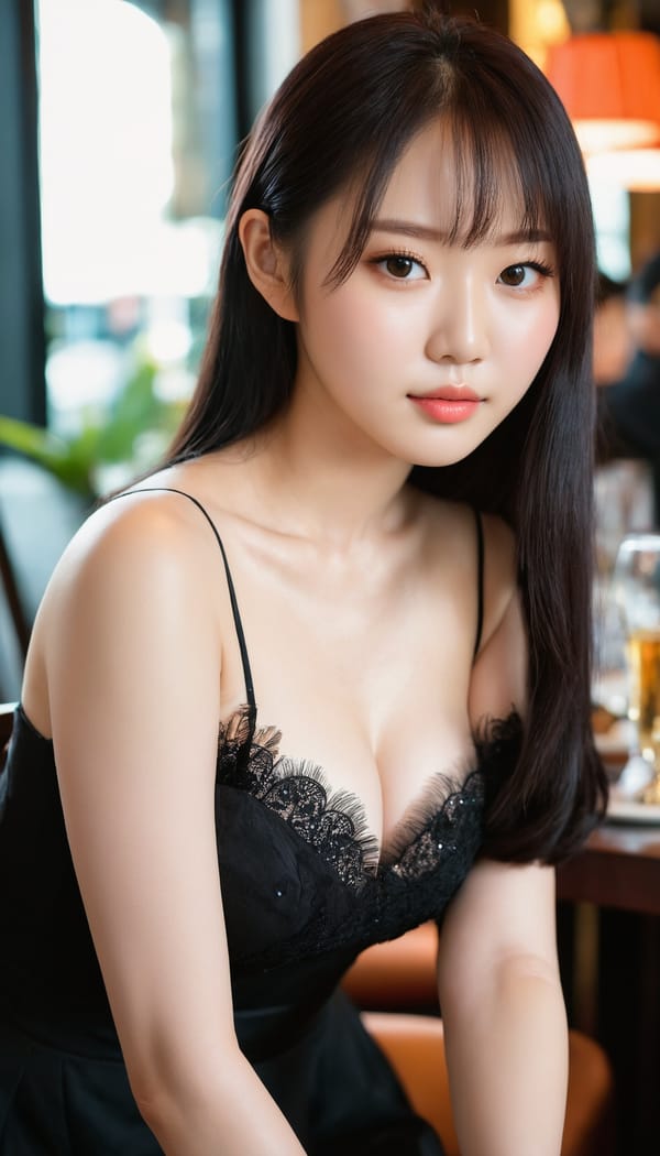 Tags: 21872187, SDXL
{"3": {"inputs": {"seed": 905259451397464, "steps": 64, "cfg": 6.75, "sampler_name": "dpmpp_2m", "scheduler": "karras", "denoise": 1.0, "model": ["27", 0], "positive": ["6", 0], "negative": ["7", 0], "latent_image": ["5", 0]}, "class_type": "KSampler"}, "4": {"inputs": {"ckpt_name": "juggernautxl.safetensors"}, "class_type": "CheckpointLoaderSimple"}, "5": {"inputs": {"width": 768, "height": 1344, "batch_size": 1}, "class_type": "EmptyLatentImage"}, "6": {"inputs": {"text": "21 year old girl, (korean:0.99), (seductive facial expression:1.12), (detailed face:1.09), (cute:1.10), (temptress:1.01), (sexy lips:1.11), (seductive pose:1.03), (idol:1.09), (eyelashes:1.12), (beautiful eyes:0.99), (double eyelids:0.97), (blush:1.13), (slim:1.01), (pale skin:0.95), (on all fours:1.06), (spreading ass cheeks:1.04), (from behind:1.02), (backboob:1.11), (wearing a little black dress:1.10) at a fine dining restaurant, (skin fuzz:1.06), (soft lighting:1.02), (textured skin:1.00), (candid cinema:1.04), (detailed skin:1.08), (film:1.06), (RAW:1.02), (portra:1.07), (natural looking skin:1.08)", "clip": ["27", 1]}, "class_type": "CLIPTextEncode"}, "7": {"inputs": {"text": "(watermark:1.05), (open mouth:1.08), (twisted:1.07), (distorted:1.13), (worst quality:1.06), (low resolution:1.05), (bad hands:1.11)", "clip": ["27", 1]}, "class_type": "CLIPTextEncode"}, "8": {"inputs": {"samples": ["3", 0], "vae": ["4", 2]}, "class_type": "VAEDecode"}, "25": {"inputs": {"lora_name": "nudify_xl.safetensors", "strength_model": 0.02, "strength_clip": 0.03, "model": ["4", 0], "clip": ["4", 1]}, "class_type": "LoraLoader"}, "26": {"inputs": {"lora_name": "shirtlift_SDXL_v2.safetensors", "strength_model": 0.04, "strength_clip": 0.07, "model": ["25", 0], "clip": ["25", 1]}, "class_type": "LoraLoader"}, "27": {"inputs": {"lora_name": "PerfectEyesXL.safetensors", "strength_model": 0.09, "strength_clip": 0.14, "model": ["26", 0], "clip": ["26", 1]}, "class_type": "LoraLoader"}, "30": {"inputs": {"model_name": "4x_NMKD-Superscale-SP_178000_G.pth"}, "class_type": "UpscaleModelLoader"}, "31": {"inputs": {"upscale_model": ["30", 0], "image": ["8", 0]}, "class_type": "ImageUpscaleWithModel"}, "32": {"inputs": {"upscale_method": "lanczos", "scale_by": 0.5, "image": ["31", 0]}, "class_type": "ImageScaleBy"}, "33": {"inputs": {"pixels": ["32", 0], "vae": ["4", 2]}, "class_type": "VAEEncode"}, "34": {"inputs": {"seed": 905259451397464, "steps": 64, "cfg": 6.75, "sampler_name": "dpmpp_2m", "scheduler": "karras", "denoise": 0.3, "model": ["27", 0], "positive": ["6", 0], "negative": ["7", 0], "latent_image": ["33", 0]}, "class_type": "KSampler"}, "36": {"inputs": {"samples": ["34", 0], "vae": ["4", 2]}, "class_type": "VAEDecode"}, "39": {"inputs": {"filename_prefix": "comfyapi-1714086553934", "images": ["36", 0]}, "class_type": "SaveImage"}}