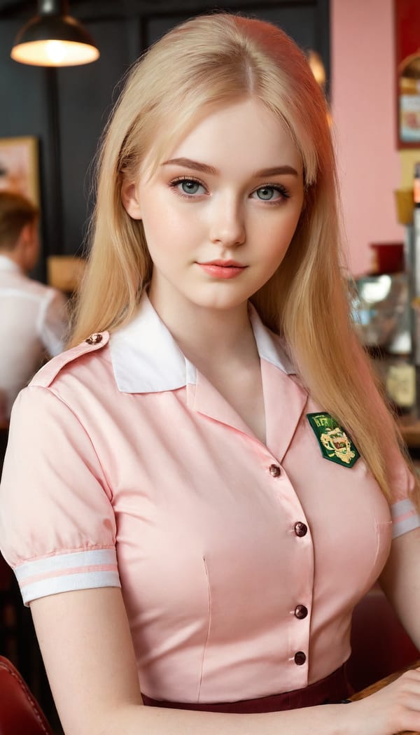 Tags: 21872187, SDXL
{"3": {"inputs": {"seed": 473449406870641, "steps": 64, "cfg": 6.4, "sampler_name": "dpmpp_2m", "scheduler": "karras", "denoise": 1.0, "model": ["27", 0], "positive": ["6", 0], "negative": ["7", 0], "latent_image": ["5", 0]}, "class_type": "KSampler"}, "4": {"inputs": {"ckpt_name": "juggernautXL_v8Rundiffusion.safetensors"}, "class_type": "CheckpointLoaderSimple"}, "5": {"inputs": {"width": 768, "height": 1344, "batch_size": 1}, "class_type": "EmptyLatentImage"}, "6": {"inputs": {"text": "18 year old girl, (irish:0.95), (detailed face:1.06), (pale skin:1.09), (seductive pose:1.10), (eyelashes:1.06), (idol:1.00), (beautiful eyes:1.09), (slim:1.04), (blush:1.14), (seductive facial expression:1.01), (temptress:0.98), (sexy lips:1.01), (cute:1.11), (in a seductive pose:1.09), (large perky breasts:0.99), (cleavage:0.95), (thigh gap:0.95), (a waitress in uniform:1.12) working at a restaurant, (soft lighting:1.06), (natural looking skin:1.06), (textured skin:1.07), (candid cinema:1.07), (film:1.09), (detailed skin:1.09), (skin fuzz:1.00), (portra:1.06), (RAW:1.05)", "clip": ["27", 1]}, "class_type": "CLIPTextEncode"}, "7": {"inputs": {"text": "(watermark:1.14), (open mouth:1.09), (low resolution:1.11), (twisted:1.05), (bad hands:1.12), (worst quality:1.08), (distorted:1.07)", "clip": ["27", 1]}, "class_type": "CLIPTextEncode"}, "8": {"inputs": {"samples": ["3", 0], "vae": ["4", 2]}, "class_type": "VAEDecode"}, "25": {"inputs": {"lora_name": "nudify_xl.safetensors", "strength_model": 0.36, "strength_clip": 0.08, "model": ["4", 0], "clip": ["4", 1]}, "class_type": "LoraLoader"}, "26": {"inputs": {"lora_name": "shirtlift_SDXL_v2.safetensors", "strength_model": 0.19, "strength_clip": 0.02, "model": ["25", 0], "clip": ["25", 1]}, "class_type": "LoraLoader"}, "27": {"inputs": {"lora_name": "PerfectEyesXL.safetensors", "strength_model": 0.13, "strength_clip": 0.03, "model": ["26", 0], "clip": ["26", 1]}, "class_type": "LoraLoader"}, "30": {"inputs": {"model_name": "4x_NMKD-Superscale-SP_178000_G.pth"}, "class_type": "UpscaleModelLoader"}, "31": {"inputs": {"upscale_model": ["30", 0], "image": ["8", 0]}, "class_type": "ImageUpscaleWithModel"}, "32": {"inputs": {"upscale_method": "lanczos", "scale_by": 0.5, "image": ["31", 0]}, "class_type": "ImageScaleBy"}, "33": {"inputs": {"pixels": ["32", 0], "vae": ["4", 2]}, "class_type": "VAEEncode"}, "34": {"inputs": {"seed": 473449406870641, "steps": 64, "cfg": 6.4, "sampler_name": "dpmpp_2m", "scheduler": "karras", "denoise": 0.3, "model": ["27", 0], "positive": ["6", 0], "negative": ["7", 0], "latent_image": ["33", 0]}, "class_type": "KSampler"}, "36": {"inputs": {"samples": ["34", 0], "vae": ["4", 2]}, "class_type": "VAEDecode"}, "39": {"inputs": {"filename_prefix": "comfyapi-1707913631243", "images": ["36", 0]}, "class_type": "SaveImage"}}