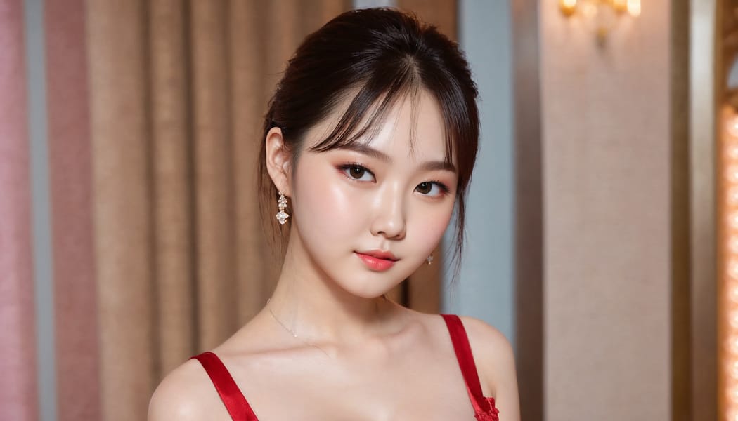 Tags: 21872187, SDXL
{"3": {"inputs": {"seed": 502934195093513, "steps": 64, "cfg": 7.01, "sampler_name": "dpmpp_2m", "scheduler": "karras", "denoise": 1.0, "model": ["27", 0], "positive": ["6", 0], "negative": ["7", 0], "latent_image": ["5", 0]}, "class_type": "KSampler"}, "4": {"inputs": {"ckpt_name": "juggernautXL_v8Rundiffusion.safetensors"}, "class_type": "CheckpointLoaderSimple"}, "5": {"inputs": {"width": 1344, "height": 768, "batch_size": 1}, "class_type": "EmptyLatentImage"}, "6": {"inputs": {"text": "18 year old girl, (korean:1.06), (ukrainian:1.07), (seductive facial expression:1.06), (idol:1.05), (sexy lips:1.08), (pale skin:1.06), (slim:1.03), (cute:0.95), (seductive pose:1.05), (double eyelids:1.08), (temptress:1.00), (blush:1.10), (beautiful eyes:1.04), (eyelashes:0.97), (detailed face:1.00), (in a seductive pose:1.11), (large perky breasts:1.04), (cleavage:0.97), (thigh gap:1.00), (wearing a low-cut red dress:1.01) at a ballroom, (textured skin:1.01), (skin fuzz:1.01), (RAW:1.02), (natural looking skin:1.08), (soft lighting:1.08), (candid cinema:1.09), (film:1.07), (portra:1.08), (detailed skin:1.04)", "clip": ["27", 1]}, "class_type": "CLIPTextEncode"}, "7": {"inputs": {"text": "(twisted:1.13), (low resolution:1.08), (distorted:1.09), (worst quality:1.06), (bad hands:1.14), (open mouth:1.07), (watermark:1.12)", "clip": ["27", 1]}, "class_type": "CLIPTextEncode"}, "8": {"inputs": {"samples": ["3", 0], "vae": ["4", 2]}, "class_type": "VAEDecode"}, "25": {"inputs": {"lora_name": "nudify_xl.safetensors", "strength_model": 0.02, "strength_clip": 0.31, "model": ["4", 0], "clip": ["4", 1]}, "class_type": "LoraLoader"}, "26": {"inputs": {"lora_name": "shirtlift_SDXL_v2.safetensors", "strength_model": 0.12, "strength_clip": 0.0, "model": ["25", 0], "clip": ["25", 1]}, "class_type": "LoraLoader"}, "27": {"inputs": {"lora_name": "PerfectEyesXL.safetensors", "strength_model": 0.19, "strength_clip": 0.0, "model": ["26", 0], "clip": ["26", 1]}, "class_type": "LoraLoader"}, "30": {"inputs": {"model_name": "4x_NMKD-Superscale-SP_178000_G.pth"}, "class_type": "UpscaleModelLoader"}, "31": {"inputs": {"upscale_model": ["30", 0], "image": ["8", 0]}, "class_type": "ImageUpscaleWithModel"}, "32": {"inputs": {"upscale_method": "lanczos", "scale_by": 0.5, "image": ["31", 0]}, "class_type": "ImageScaleBy"}, "33": {"inputs": {"pixels": ["32", 0], "vae": ["4", 2]}, "class_type": "VAEEncode"}, "34": {"inputs": {"seed": 502934195093513, "steps": 64, "cfg": 7.01, "sampler_name": "dpmpp_2m", "scheduler": "karras", "denoise": 0.3, "model": ["27", 0], "positive": ["6", 0], "negative": ["7", 0], "latent_image": ["33", 0]}, "class_type": "KSampler"}, "36": {"inputs": {"samples": ["34", 0], "vae": ["4", 2]}, "class_type": "VAEDecode"}, "39": {"inputs": {"filename_prefix": "comfyapi-1708024350672", "images": ["36", 0]}, "class_type": "SaveImage"}}