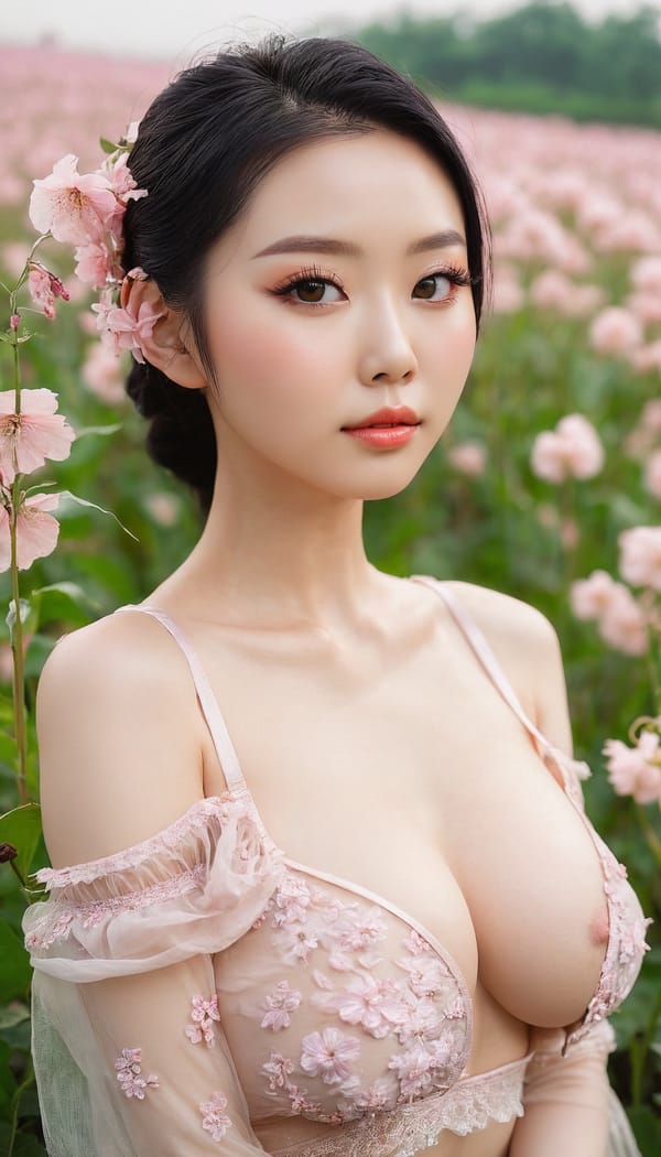 Tags: 21872187, SDXL
{"3": {"inputs": {"seed": 899739997770076, "steps": 32, "cfg": 7.18, "sampler_name": "dpmpp_2m", "scheduler": "karras", "denoise": 1.0, "model": ["27", 0], "positive": ["6", 0], "negative": ["7", 0], "latent_image": ["5", 0]}, "class_type": "KSampler"}, "4": {"inputs": {"ckpt_name": "juggernautxl.safetensors"}, "class_type": "CheckpointLoaderSimple"}, "5": {"inputs": {"width": 768, "height": 1344, "batch_size": 1}, "class_type": "EmptyLatentImage"}, "6": {"inputs": {"text": "27 year old girl, (chinese:0.99), (irish:0.98), (seductive pose:0.99), (eyelashes:1.12), (temptress:0.98), (blush:1.03), (cute:1.11), (beautiful eyes:0.99), (sexy lips:1.10), (idol:1.07), (seductive facial expression:1.14), (pale skin:1.13), (double eyelids:0.96), (detailed face:1.05), (slim:1.10), (in a seductive pose:1.05), (large perky breasts:0.99), (cleavage:1.13), (thigh gap:1.07), wearing (translucent clothes:1.01) on a flower field, (natural looking skin:1.03), (RAW:1.06), (portra:1.00), (film:1.06), (textured skin:1.03), (soft lighting:1.04), (skin fuzz:1.02), (detailed skin:1.05), (candid cinema:1.06)", "clip": ["27", 1]}, "class_type": "CLIPTextEncode"}, "7": {"inputs": {"text": "(watermark:1.07), (distorted:1.10), (bad hands:1.13), (low resolution:1.09), (twisted:1.05), (open mouth:1.08), (worst quality:1.11)", "clip": ["27", 1]}, "class_type": "CLIPTextEncode"}, "8": {"inputs": {"samples": ["3", 0], "vae": ["4", 2]}, "class_type": "VAEDecode"}, "25": {"inputs": {"lora_name": "nudify_xl.safetensors", "strength_model": 0.11, "strength_clip": 0.04, "model": ["4", 0], "clip": ["4", 1]}, "class_type": "LoraLoader"}, "26": {"inputs": {"lora_name": "shirtlift_SDXL_v2.safetensors", "strength_model": 0.05, "strength_clip": 0.11, "model": ["25", 0], "clip": ["25", 1]}, "class_type": "LoraLoader"}, "27": {"inputs": {"lora_name": "PerfectEyesXL.safetensors", "strength_model": 0.15, "strength_clip": 0.17, "model": ["26", 0], "clip": ["26", 1]}, "class_type": "LoraLoader"}, "30": {"inputs": {"model_name": "4x_NMKD-Superscale-SP_178000_G.pth"}, "class_type": "UpscaleModelLoader"}, "31": {"inputs": {"upscale_model": ["30", 0], "image": ["8", 0]}, "class_type": "ImageUpscaleWithModel"}, "32": {"inputs": {"upscale_method": "lanczos", "scale_by": 0.5, "image": ["31", 0]}, "class_type": "ImageScaleBy"}, "33": {"inputs": {"pixels": ["32", 0], "vae": ["4", 2]}, "class_type": "VAEEncode"}, "34": {"inputs": {"seed": 899739997770076, "steps": 32, "cfg": 7.18, "sampler_name": "dpmpp_2m", "scheduler": "karras", "denoise": 0.3, "model": ["27", 0], "positive": ["6", 0], "negative": ["7", 0], "latent_image": ["33", 0]}, "class_type": "KSampler"}, "36": {"inputs": {"samples": ["34", 0], "vae": ["4", 2]}, "class_type": "VAEDecode"}, "39": {"inputs": {"filename_prefix": "comfyapi-1724317741510", "images": ["36", 0]}, "class_type": "SaveImage"}}