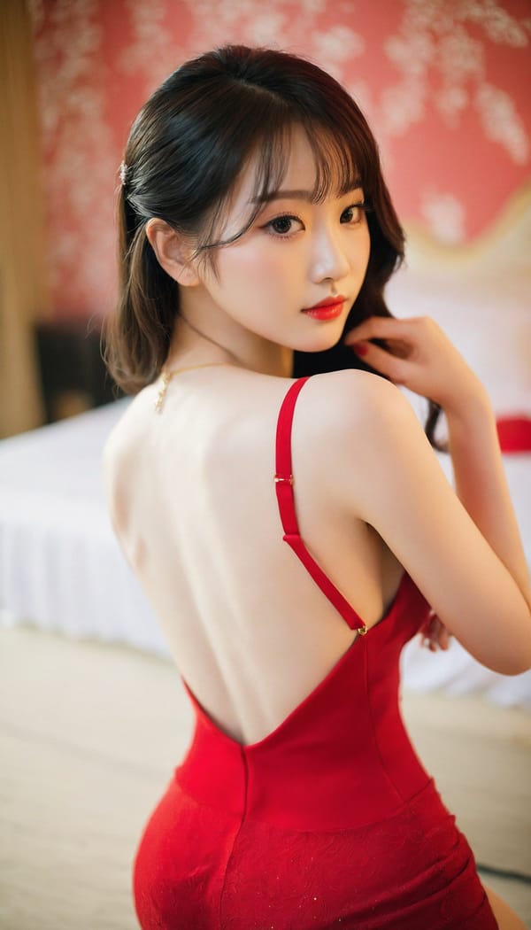 Tags: 21872187, SDXL
{"3": {"inputs": {"seed": 501051571005837, "steps": 32, "cfg": 6.87, "sampler_name": "dpmpp_2m", "scheduler": "karras", "denoise": 1.0, "model": ["27", 0], "positive": ["6", 0], "negative": ["7", 0], "latent_image": ["5", 0]}, "class_type": "KSampler"}, "4": {"inputs": {"ckpt_name": "helloworldxl.safetensors"}, "class_type": "CheckpointLoaderSimple"}, "5": {"inputs": {"width": 768, "height": 1344, "batch_size": 1}, "class_type": "EmptyLatentImage"}, "6": {"inputs": {"text": "26 year old girl, (korean:1.10), (cute:1.11), (slim:0.98), (sexy lips:0.97), (seductive pose:0.98), (pale skin:1.02), (seductive facial expression:1.12), (beautiful eyes:1.09), (eyelashes:0.98), (double eyelids:1.05), (detailed face:1.01), (blush:0.97), (temptress:1.03), (idol:1.04), (on all fours:1.08), (spreading ass cheeks:0.96), (from behind:1.04), (backboob:1.00), (wearing a low-cut red dress:1.08) at a ballroom, (detailed skin:1.01), (film:1.02), (soft lighting:1.05), (RAW:1.01), (portra:1.04), (skin fuzz:1.09), (textured skin:1.08), (natural looking skin:1.05), (candid cinema:1.04)", "clip": ["27", 1]}, "class_type": "CLIPTextEncode"}, "7": {"inputs": {"text": "(watermark:1.08), (twisted:1.14), (distorted:1.12), (worst quality:1.13), (low resolution:1.06), (bad hands:1.05), (open mouth:1.11)", "clip": ["27", 1]}, "class_type": "CLIPTextEncode"}, "8": {"inputs": {"samples": ["3", 0], "vae": ["4", 2]}, "class_type": "VAEDecode"}, "25": {"inputs": {"lora_name": "nudify_xl.safetensors", "strength_model": 0.14, "strength_clip": 0.22, "model": ["4", 0], "clip": ["4", 1]}, "class_type": "LoraLoader"}, "26": {"inputs": {"lora_name": "shirtlift_SDXL_v2.safetensors", "strength_model": 0.04, "strength_clip": 0.07, "model": ["25", 0], "clip": ["25", 1]}, "class_type": "LoraLoader"}, "27": {"inputs": {"lora_name": "PerfectEyesXL.safetensors", "strength_model": 0.01, "strength_clip": 0.1, "model": ["26", 0], "clip": ["26", 1]}, "class_type": "LoraLoader"}, "30": {"inputs": {"model_name": "4x_NMKD-Superscale-SP_178000_G.pth"}, "class_type": "UpscaleModelLoader"}, "31": {"inputs": {"upscale_model": ["30", 0], "image": ["8", 0]}, "class_type": "ImageUpscaleWithModel"}, "32": {"inputs": {"upscale_method": "lanczos", "scale_by": 0.5, "image": ["31", 0]}, "class_type": "ImageScaleBy"}, "33": {"inputs": {"pixels": ["32", 0], "vae": ["4", 2]}, "class_type": "VAEEncode"}, "34": {"inputs": {"seed": 501051571005837, "steps": 32, "cfg": 6.87, "sampler_name": "dpmpp_2m", "scheduler": "karras", "denoise": 0.3, "model": ["27", 0], "positive": ["6", 0], "negative": ["7", 0], "latent_image": ["33", 0]}, "class_type": "KSampler"}, "36": {"inputs": {"samples": ["34", 0], "vae": ["4", 2]}, "class_type": "VAEDecode"}, "39": {"inputs": {"filename_prefix": "comfyapi-1716026358520", "images": ["36", 0]}, "class_type": "SaveImage"}}