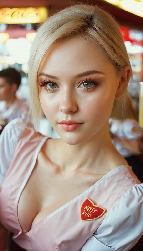 Tags: 21872187, SDXL
{"3": {"inputs": {"seed": 398269711215560, "steps": 32, "cfg": 7.54, "sampler_name": "dpmpp_2m", "scheduler": "karras", "denoise": 1.0, "model": ["27", 0], "positive": ["6", 0], "negative": ["7", 0], "latent_image": ["5", 0]}, "class_type": "KSampler"}, "4": {"inputs": {"ckpt_name": "juggernautxl.safetensors"}, "class_type": "CheckpointLoaderSimple"}, "5": {"inputs": {"width": 768, "height": 1344, "batch_size": 1}, "class_type": "EmptyLatentImage"}, "6": {"inputs": {"text": "26 year old girl, (ukrainian:0.97), (detailed face:1.01), (eyelashes:1.06), (slim:1.10), (seductive pose:1.01), (seductive facial expression:1.07), (temptress:1.11), (pale skin:1.00), (cute:1.10), (blush:1.03), (sexy lips:0.97), (beautiful eyes:1.04), (on all fours:1.07), (spreading ass cheeks:1.09), (from behind:1.02), (backboob:0.97), (a waitress in uniform:1.13) working at a restaurant, (textured skin:1.01), (candid cinema:1.01), (portra:1.08), (RAW:1.00), (soft lighting:1.04), (film:1.02), (natural looking skin:1.03), (skin fuzz:1.09), (detailed skin:1.01)", "clip": ["27", 1]}, "class_type": "CLIPTextEncode"}, "7": {"inputs": {"text": "(watermark:1.11), (worst quality:1.10), (bad hands:1.11), (twisted:1.12), (open mouth:1.10), (distorted:1.05), (low resolution:1.09)", "clip": ["27", 1]}, "class_type": "CLIPTextEncode"}, "8": {"inputs": {"samples": ["3", 0], "vae": ["4", 2]}, "class_type": "VAEDecode"}, "25": {"inputs": {"lora_name": "nudify_xl.safetensors", "strength_model": 0.29, "strength_clip": 0.02, "model": ["4", 0], "clip": ["4", 1]}, "class_type": "LoraLoader"}, "26": {"inputs": {"lora_name": "shirtlift_SDXL_v2.safetensors", "strength_model": 0.02, "strength_clip": 0.1, "model": ["25", 0], "clip": ["25", 1]}, "class_type": "LoraLoader"}, "27": {"inputs": {"lora_name": "PerfectEyesXL.safetensors", "strength_model": 0.05, "strength_clip": 0.15, "model": ["26", 0], "clip": ["26", 1]}, "class_type": "LoraLoader"}, "30": {"inputs": {"model_name": "4x_NMKD-Superscale-SP_178000_G.pth"}, "class_type": "UpscaleModelLoader"}, "31": {"inputs": {"upscale_model": ["30", 0], "image": ["8", 0]}, "class_type": "ImageUpscaleWithModel"}, "32": {"inputs": {"upscale_method": "lanczos", "scale_by": 0.5, "image": ["31", 0]}, "class_type": "ImageScaleBy"}, "33": {"inputs": {"pixels": ["32", 0], "vae": ["4", 2]}, "class_type": "VAEEncode"}, "34": {"inputs": {"seed": 398269711215560, "steps": 32, "cfg": 7.54, "sampler_name": "dpmpp_2m", "scheduler": "karras", "denoise": 0.3, "model": ["27", 0], "positive": ["6", 0], "negative": ["7", 0], "latent_image": ["33", 0]}, "class_type": "KSampler"}, "36": {"inputs": {"samples": ["34", 0], "vae": ["4", 2]}, "class_type": "VAEDecode"}, "39": {"inputs": {"filename_prefix": "comfyapi-1717290533371", "images": ["36", 0]}, "class_type": "SaveImage"}}