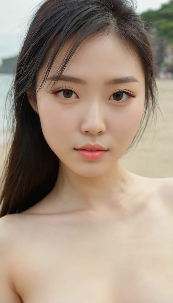 Tags: 21872187, SDXL
{"3": {"inputs": {"seed": 127022267609629, "steps": 32, "cfg": 5.16, "sampler_name": "dpmpp_2m", "scheduler": "karras", "denoise": 1.0, "model": ["27", 0], "positive": ["6", 0], "negative": ["7", 0], "latent_image": ["5", 0]}, "class_type": "KSampler"}, "4": {"inputs": {"ckpt_name": "juggernautxl.safetensors"}, "class_type": "CheckpointLoaderSimple"}, "5": {"inputs": {"width": 768, "height": 1344, "batch_size": 1}, "class_type": "EmptyLatentImage"}, "6": {"inputs": {"text": "27 year old girl, (chinese:0.96), (sexy lips:0.99), (cute:1.05), (pale skin:1.01), (temptress:1.02), (eyelashes:0.95), (blush:1.00), (slim:0.95), (seductive facial expression:1.08), (double eyelids:1.01), (detailed face:1.00), (seductive pose:0.96), (idol:0.97), (beautiful eyes:1.06), (perky ass:1.05), (exposed ass:0.96), (looking back:1.11), (sexy ass:1.08), (thigh gap:0.99), strolling (nude:1.02) at a beach, (detailed skin:1.03), (candid cinema:1.05), (film:1.08), (RAW:1.09), (natural looking skin:1.04), (portra:1.00), (textured skin:1.07), (soft lighting:1.01), (skin fuzz:1.01)", "clip": ["27", 1]}, "class_type": "CLIPTextEncode"}, "7": {"inputs": {"text": "(distorted:1.10), (twisted:1.05), (worst quality:1.07), (watermark:1.12), (bad hands:1.11), (open mouth:1.06), (low resolution:1.07)", "clip": ["27", 1]}, "class_type": "CLIPTextEncode"}, "8": {"inputs": {"samples": ["3", 0], "vae": ["4", 2]}, "class_type": "VAEDecode"}, "25": {"inputs": {"lora_name": "nudify_xl.safetensors", "strength_model": 0.14, "strength_clip": 0.01, "model": ["4", 0], "clip": ["4", 1]}, "class_type": "LoraLoader"}, "26": {"inputs": {"lora_name": "shirtlift_SDXL_v2.safetensors", "strength_model": 0.13, "strength_clip": 0.04, "model": ["25", 0], "clip": ["25", 1]}, "class_type": "LoraLoader"}, "27": {"inputs": {"lora_name": "PerfectEyesXL.safetensors", "strength_model": 0.15, "strength_clip": 0.06, "model": ["26", 0], "clip": ["26", 1]}, "class_type": "LoraLoader"}, "30": {"inputs": {"model_name": "4x_NMKD-Superscale-SP_178000_G.pth"}, "class_type": "UpscaleModelLoader"}, "31": {"inputs": {"upscale_model": ["30", 0], "image": ["8", 0]}, "class_type": "ImageUpscaleWithModel"}, "32": {"inputs": {"upscale_method": "lanczos", "scale_by": 0.5, "image": ["31", 0]}, "class_type": "ImageScaleBy"}, "33": {"inputs": {"pixels": ["32", 0], "vae": ["4", 2]}, "class_type": "VAEEncode"}, "34": {"inputs": {"seed": 127022267609629, "steps": 32, "cfg": 5.16, "sampler_name": "dpmpp_2m", "scheduler": "karras", "denoise": 0.3, "model": ["27", 0], "positive": ["6", 0], "negative": ["7", 0], "latent_image": ["33", 0]}, "class_type": "KSampler"}, "36": {"inputs": {"samples": ["34", 0], "vae": ["4", 2]}, "class_type": "VAEDecode"}, "39": {"inputs": {"filename_prefix": "comfyapi-1732323900972", "images": ["36", 0]}, "class_type": "SaveImage"}}