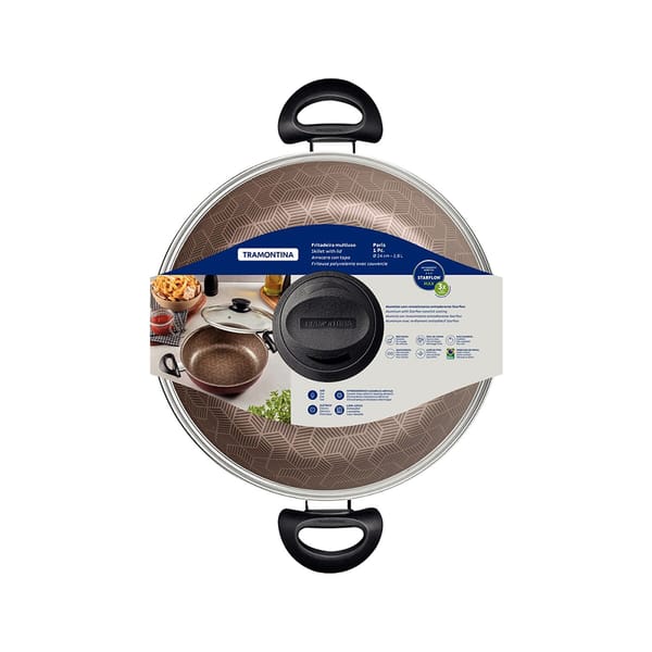 Tags: sartén arrocera antiadherente, sartén arrocera Tramontina, sartén honda con tapa 24 cm, sartén 2.8 L antiadherente, sartén para arroz 24 cm
