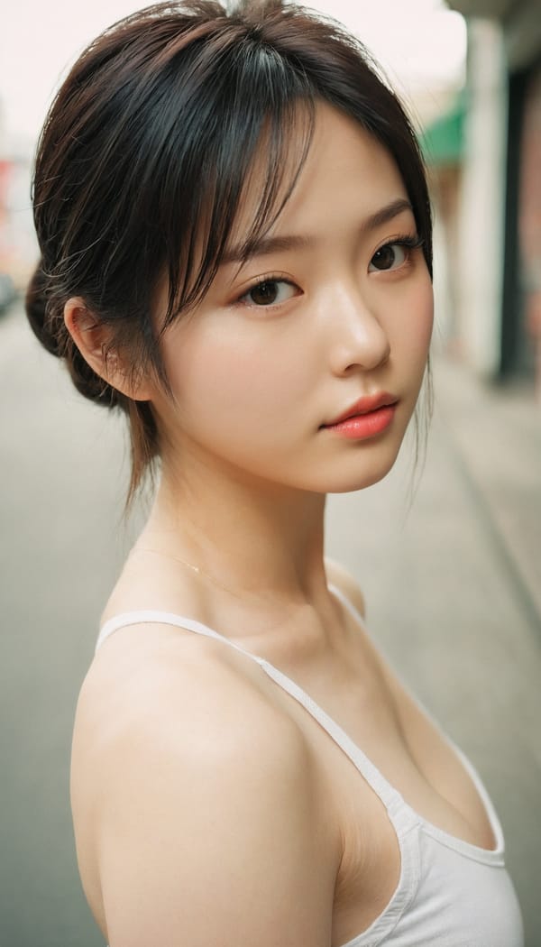 Tags: 21872187, SDXL
{"3": {"inputs": {"seed": 453725945475873, "steps": 64, "cfg": 5.13, "sampler_name": "dpmpp_2m", "scheduler": "karras", "denoise": 1.0, "model": ["27", 0], "positive": ["6", 0], "negative": ["7", 0], "latent_image": ["5", 0]}, "class_type": "KSampler"}, "4": {"inputs": {"ckpt_name": "juggernautxl.safetensors"}, "class_type": "CheckpointLoaderSimple"}, "5": {"inputs": {"width": 768, "height": 1344, "batch_size": 1}, "class_type": "EmptyLatentImage"}, "6": {"inputs": {"text": "21 year old girl, (taiwanese:1.04), (russian:1.13), (pale skin:0.99), (seductive pose:0.96), (beautiful eyes:1.00), (idol:1.09), (temptress:1.12), (cute:1.14), (sexy lips:1.02), (double eyelids:1.09), (slim:1.08), (seductive facial expression:1.11), (blush:1.04), (eyelashes:1.01), (on all fours:1.00), (spreading ass cheeks:1.10), (from behind:1.00), (backboob:1.11), (white tanktop:0.97), busy street, (natural looking skin:1.05), (textured skin:1.03), (candid cinema:1.02), (RAW:1.00), (detailed skin:1.05), (film:1.00), (skin fuzz:1.00), (portra:1.05), (soft lighting:1.03)", "clip": ["27", 1]}, "class_type": "CLIPTextEncode"}, "7": {"inputs": {"text": "(distorted:1.06), (watermark:1.05), (open mouth:1.13), (worst quality:1.14), (twisted:1.09), (low resolution:1.09), (bad hands:1.13)", "clip": ["27", 1]}, "class_type": "CLIPTextEncode"}, "8": {"inputs": {"samples": ["3", 0], "vae": ["4", 2]}, "class_type": "VAEDecode"}, "25": {"inputs": {"lora_name": "nudify_xl.safetensors", "strength_model": 0.27, "strength_clip": 0.06, "model": ["4", 0], "clip": ["4", 1]}, "class_type": "LoraLoader"}, "26": {"inputs": {"lora_name": "shirtlift_SDXL_v2.safetensors", "strength_model": 0.06, "strength_clip": 0.0, "model": ["25", 0], "clip": ["25", 1]}, "class_type": "LoraLoader"}, "27": {"inputs": {"lora_name": "PerfectEyesXL.safetensors", "strength_model": 0.17, "strength_clip": 0.17, "model": ["26", 0], "clip": ["26", 1]}, "class_type": "LoraLoader"}, "30": {"inputs": {"model_name": "4x_NMKD-Superscale-SP_178000_G.pth"}, "class_type": "UpscaleModelLoader"}, "31": {"inputs": {"upscale_model": ["30", 0], "image": ["8", 0]}, "class_type": "ImageUpscaleWithModel"}, "32": {"inputs": {"upscale_method": "lanczos", "scale_by": 0.5, "image": ["31", 0]}, "class_type": "ImageScaleBy"}, "33": {"inputs": {"pixels": ["32", 0], "vae": ["4", 2]}, "class_type": "VAEEncode"}, "34": {"inputs": {"seed": 453725945475873, "steps": 64, "cfg": 5.13, "sampler_name": "dpmpp_2m", "scheduler": "karras", "denoise": 0.3, "model": ["27", 0], "positive": ["6", 0], "negative": ["7", 0], "latent_image": ["33", 0]}, "class_type": "KSampler"}, "36": {"inputs": {"samples": ["34", 0], "vae": ["4", 2]}, "class_type": "VAEDecode"}, "39": {"inputs": {"filename_prefix": "comfyapi-1716420127810", "images": ["36", 0]}, "class_type": "SaveImage"}}