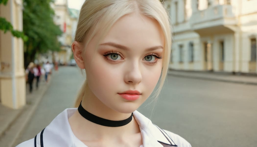 Tags: 21872187, SDXL
{"3": {"inputs": {"seed": 785984536337805, "steps": 64, "cfg": 5.54, "sampler_name": "dpmpp_2m", "scheduler": "karras", "denoise": 1.0, "model": ["27", 0], "positive": ["6", 0], "negative": ["7", 0], "latent_image": ["5", 0]}, "class_type": "KSampler"}, "4": {"inputs": {"ckpt_name": "juggernautxl.safetensors"}, "class_type": "CheckpointLoaderSimple"}, "5": {"inputs": {"width": 1344, "height": 768, "batch_size": 1}, "class_type": "EmptyLatentImage"}, "6": {"inputs": {"text": "18 year old girl, (ukrainian:1.09), (russian:1.05), (temptress:1.09), (eyelashes:1.03), (sexy lips:1.14), (seductive pose:0.99), (pale skin:1.05), (idol:1.02), (slim:1.00), (seductive facial expression:1.06), (detailed face:0.98), (blush:1.10), (double eyelids:1.09), (beautiful eyes:1.05), (in a seductive pose:0.98), (large perky breasts:1.05), (cleavage:1.08), (thigh gap:0.98), (school uniform:1.10), choker, busy street, (RAW:1.09), (film:1.04), (soft lighting:1.01), (textured skin:1.03), (skin fuzz:1.02), (portra:1.00), (candid cinema:1.04), (detailed skin:1.09), (natural looking skin:1.09)", "clip": ["27", 1]}, "class_type": "CLIPTextEncode"}, "7": {"inputs": {"text": "(watermark:1.06), (open mouth:1.14), (worst quality:1.07), (bad hands:1.08), (low resolution:1.11), (twisted:1.10), (distorted:1.11)", "clip": ["27", 1]}, "class_type": "CLIPTextEncode"}, "8": {"inputs": {"samples": ["3", 0], "vae": ["4", 2]}, "class_type": "VAEDecode"}, "25": {"inputs": {"lora_name": "nudify_xl.safetensors", "strength_model": 0.32, "strength_clip": 0.23, "model": ["4", 0], "clip": ["4", 1]}, "class_type": "LoraLoader"}, "26": {"inputs": {"lora_name": "shirtlift_SDXL_v2.safetensors", "strength_model": 0.03, "strength_clip": 0.04, "model": ["25", 0], "clip": ["25", 1]}, "class_type": "LoraLoader"}, "27": {"inputs": {"lora_name": "PerfectEyesXL.safetensors", "strength_model": 0.0, "strength_clip": 0.05, "model": ["26", 0], "clip": ["26", 1]}, "class_type": "LoraLoader"}, "30": {"inputs": {"model_name": "4x_NMKD-Superscale-SP_178000_G.pth"}, "class_type": "UpscaleModelLoader"}, "31": {"inputs": {"upscale_model": ["30", 0], "image": ["8", 0]}, "class_type": "ImageUpscaleWithModel"}, "32": {"inputs": {"upscale_method": "lanczos", "scale_by": 0.5, "image": ["31", 0]}, "class_type": "ImageScaleBy"}, "33": {"inputs": {"pixels": ["32", 0], "vae": ["4", 2]}, "class_type": "VAEEncode"}, "34": {"inputs": {"seed": 785984536337805, "steps": 64, "cfg": 5.54, "sampler_name": "dpmpp_2m", "scheduler": "karras", "denoise": 0.3, "model": ["27", 0], "positive": ["6", 0], "negative": ["7", 0], "latent_image": ["33", 0]}, "class_type": "KSampler"}, "36": {"inputs": {"samples": ["34", 0], "vae": ["4", 2]}, "class_type": "VAEDecode"}, "39": {"inputs": {"filename_prefix": "comfyapi-1726496106486", "images": ["36", 0]}, "class_type": "SaveImage"}}