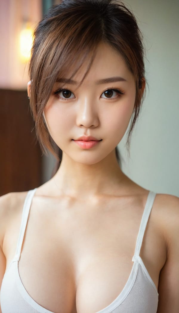 Tags: 21872187, SDXL
{"3": {"inputs": {"seed": 938770809923383, "steps": 32, "cfg": 6.11, "sampler_name": "dpmpp_2m", "scheduler": "karras", "denoise": 1.0, "model": ["27", 0], "positive": ["6", 0], "negative": ["7", 0], "latent_image": ["5", 0]}, "class_type": "KSampler"}, "4": {"inputs": {"ckpt_name": "juggernautxl.safetensors"}, "class_type": "CheckpointLoaderSimple"}, "5": {"inputs": {"width": 768, "height": 1344, "batch_size": 1}, "class_type": "EmptyLatentImage"}, "6": {"inputs": {"text": "21 year old girl, (taiwanese:1.04), (double eyelids:0.98), (eyelashes:1.07), (beautiful eyes:0.97), (detailed face:1.11), (cute:1.07), (seductive facial expression:0.98), (temptress:1.04), (slim:1.09), (idol:0.98), (sexy lips:0.95), (seductive pose:1.10), (pale skin:1.01), (blush:1.14), (in a seductive pose:1.11), (large perky breasts:1.13), (cleavage:1.00), (thigh gap:1.07), (white tanktop:1.06), busy street, (portra:1.06), (textured skin:1.04), (skin fuzz:1.05), (natural looking skin:1.00), (detailed skin:1.06), (RAW:1.02), (soft lighting:1.02), (candid cinema:1.03), (film:1.01)", "clip": ["27", 1]}, "class_type": "CLIPTextEncode"}, "7": {"inputs": {"text": "(open mouth:1.10), (bad hands:1.07), (distorted:1.14), (worst quality:1.06), (twisted:1.13), (low resolution:1.13), (watermark:1.12)", "clip": ["27", 1]}, "class_type": "CLIPTextEncode"}, "8": {"inputs": {"samples": ["3", 0], "vae": ["4", 2]}, "class_type": "VAEDecode"}, "25": {"inputs": {"lora_name": "nudify_xl.safetensors", "strength_model": 0.02, "strength_clip": 0.19, "model": ["4", 0], "clip": ["4", 1]}, "class_type": "LoraLoader"}, "26": {"inputs": {"lora_name": "shirtlift_SDXL_v2.safetensors", "strength_model": 0.1, "strength_clip": 0.03, "model": ["25", 0], "clip": ["25", 1]}, "class_type": "LoraLoader"}, "27": {"inputs": {"lora_name": "PerfectEyesXL.safetensors", "strength_model": 0.08, "strength_clip": 0.03, "model": ["26", 0], "clip": ["26", 1]}, "class_type": "LoraLoader"}, "30": {"inputs": {"model_name": "4x_NMKD-Superscale-SP_178000_G.pth"}, "class_type": "UpscaleModelLoader"}, "31": {"inputs": {"upscale_model": ["30", 0], "image": ["8", 0]}, "class_type": "ImageUpscaleWithModel"}, "32": {"inputs": {"upscale_method": "lanczos", "scale_by": 0.5, "image": ["31", 0]}, "class_type": "ImageScaleBy"}, "33": {"inputs": {"pixels": ["32", 0], "vae": ["4", 2]}, "class_type": "VAEEncode"}, "34": {"inputs": {"seed": 938770809923383, "steps": 32, "cfg": 6.11, "sampler_name": "dpmpp_2m", "scheduler": "karras", "denoise": 0.3, "model": ["27", 0], "positive": ["6", 0], "negative": ["7", 0], "latent_image": ["33", 0]}, "class_type": "KSampler"}, "36": {"inputs": {"samples": ["34", 0], "vae": ["4", 2]}, "class_type": "VAEDecode"}, "39": {"inputs": {"filename_prefix": "comfyapi-1713639685077", "images": ["36", 0]}, "class_type": "SaveImage"}}