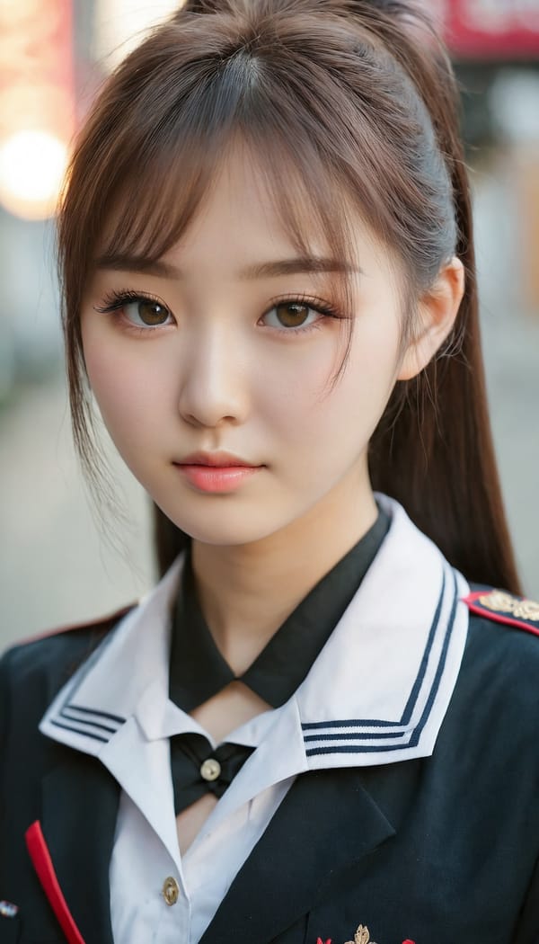 Tags: 21872187, SDXL
{"3": {"inputs": {"seed": 163069869156965, "steps": 64, "cfg": 6.19, "sampler_name": "dpmpp_2m", "scheduler": "karras", "denoise": 1.0, "model": ["27", 0], "positive": ["6", 0], "negative": ["7", 0], "latent_image": ["5", 0]}, "class_type": "KSampler"}, "4": {"inputs": {"ckpt_name": "juggernautxl.safetensors"}, "class_type": "CheckpointLoaderSimple"}, "5": {"inputs": {"width": 768, "height": 1344, "batch_size": 1}, "class_type": "EmptyLatentImage"}, "6": {"inputs": {"text": "21 year old girl, (korean:1.02), (russian:1.08), (cute:1.10), (blush:1.02), (seductive facial expression:1.08), (beautiful eyes:0.97), (pale skin:0.97), (eyelashes:1.08), (detailed face:1.11), (idol:1.05), (slim:1.09), (temptress:1.10), (seductive pose:1.01), (in a seductive pose:1.10), (large perky breasts:1.03), (cleavage:1.14), (thigh gap:1.09), (school uniform:1.13), choker, busy street, (skin fuzz:1.08), (natural looking skin:1.07), (soft lighting:1.09), (detailed skin:1.04), (textured skin:1.06), (RAW:1.01), (candid cinema:1.09), (film:1.02), (portra:1.03)", "clip": ["27", 1]}, "class_type": "CLIPTextEncode"}, "7": {"inputs": {"text": "(bad hands:1.10), (worst quality:1.09), (distorted:1.14), (watermark:1.07), (low resolution:1.06), (twisted:1.09), (open mouth:1.09)", "clip": ["27", 1]}, "class_type": "CLIPTextEncode"}, "8": {"inputs": {"samples": ["3", 0], "vae": ["4", 2]}, "class_type": "VAEDecode"}, "25": {"inputs": {"lora_name": "nudify_xl.safetensors", "strength_model": 0.32, "strength_clip": 0.27, "model": ["4", 0], "clip": ["4", 1]}, "class_type": "LoraLoader"}, "26": {"inputs": {"lora_name": "shirtlift_SDXL_v2.safetensors", "strength_model": 0.04, "strength_clip": 0.03, "model": ["25", 0], "clip": ["25", 1]}, "class_type": "LoraLoader"}, "27": {"inputs": {"lora_name": "PerfectEyesXL.safetensors", "strength_model": 0.14, "strength_clip": 0.11, "model": ["26", 0], "clip": ["26", 1]}, "class_type": "LoraLoader"}, "30": {"inputs": {"model_name": "4x_NMKD-Superscale-SP_178000_G.pth"}, "class_type": "UpscaleModelLoader"}, "31": {"inputs": {"upscale_model": ["30", 0], "image": ["8", 0]}, "class_type": "ImageUpscaleWithModel"}, "32": {"inputs": {"upscale_method": "lanczos", "scale_by": 0.5, "image": ["31", 0]}, "class_type": "ImageScaleBy"}, "33": {"inputs": {"pixels": ["32", 0], "vae": ["4", 2]}, "class_type": "VAEEncode"}, "34": {"inputs": {"seed": 163069869156965, "steps": 64, "cfg": 6.19, "sampler_name": "dpmpp_2m", "scheduler": "karras", "denoise": 0.3, "model": ["27", 0], "positive": ["6", 0], "negative": ["7", 0], "latent_image": ["33", 0]}, "class_type": "KSampler"}, "36": {"inputs": {"samples": ["34", 0], "vae": ["4", 2]}, "class_type": "VAEDecode"}, "39": {"inputs": {"filename_prefix": "comfyapi-1715943999005", "images": ["36", 0]}, "class_type": "SaveImage"}}