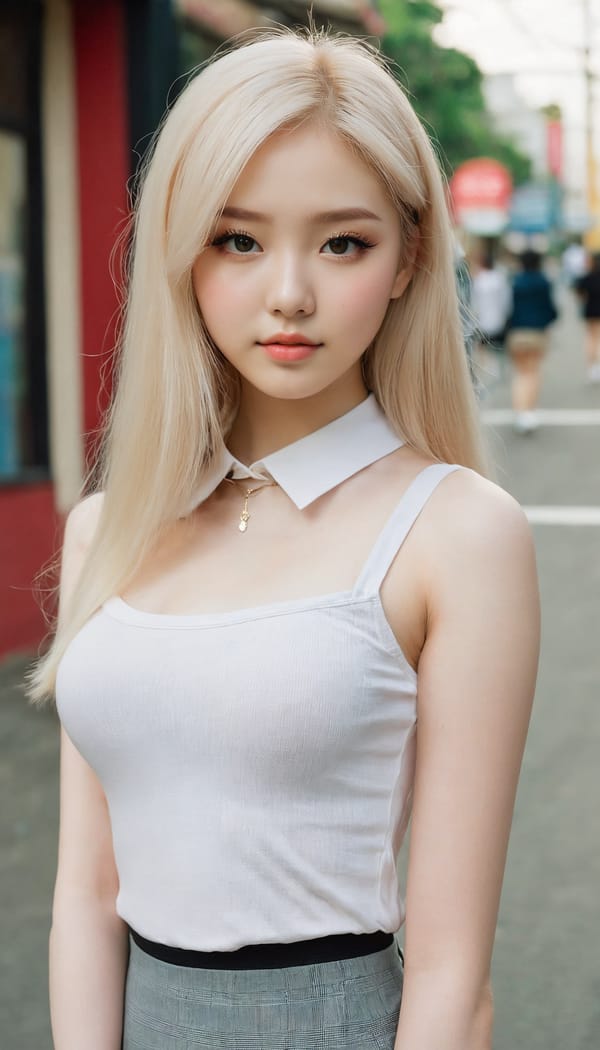 Tags: 21872187, SDXL
{"3": {"inputs": {"seed": 789689599178594, "steps": 64, "cfg": 6.2, "sampler_name": "dpmpp_2m", "scheduler": "karras", "denoise": 1.0, "model": ["27", 0], "positive": ["6", 0], "negative": ["7", 0], "latent_image": ["5", 0]}, "class_type": "KSampler"}, "4": {"inputs": {"ckpt_name": "juggernautxl.safetensors"}, "class_type": "CheckpointLoaderSimple"}, "5": {"inputs": {"width": 768, "height": 1344, "batch_size": 1}, "class_type": "EmptyLatentImage"}, "6": {"inputs": {"text": "19 year old girl, (idol:1.10), (cute:1.02), (temptress:1.02), (beautiful eyes:1.00), (slim:1.09), (double eyelids:0.99), (detailed face:1.02), (seductive pose:1.08), (seductive facial expression:1.12), (sexy lips:1.13), (pale skin:1.08), (blush:1.04), (eyelashes:1.05), (perky ass:1.06), (exposed ass:1.03), (looking back:0.98), (sexy ass:1.03), (thigh gap:1.06), (school uniform:0.97), choker, busy street, (skin fuzz:1.02), (natural looking skin:1.04), (portra:1.07), (candid cinema:1.03), (RAW:1.05), (detailed skin:1.02), (textured skin:1.02), (soft lighting:1.05), (film:1.04)", "clip": ["27", 1]}, "class_type": "CLIPTextEncode"}, "7": {"inputs": {"text": "(bad hands:1.08), (twisted:1.10), (distorted:1.14), (open mouth:1.10), (watermark:1.10), (worst quality:1.10), (low resolution:1.11)", "clip": ["27", 1]}, "class_type": "CLIPTextEncode"}, "8": {"inputs": {"samples": ["3", 0], "vae": ["4", 2]}, "class_type": "VAEDecode"}, "25": {"inputs": {"lora_name": "nudify_xl.safetensors", "strength_model": 0.31, "strength_clip": 0.1, "model": ["4", 0], "clip": ["4", 1]}, "class_type": "LoraLoader"}, "26": {"inputs": {"lora_name": "shirtlift_SDXL_v2.safetensors", "strength_model": 0.04, "strength_clip": 0.05, "model": ["25", 0], "clip": ["25", 1]}, "class_type": "LoraLoader"}, "27": {"inputs": {"lora_name": "PerfectEyesXL.safetensors", "strength_model": 0.04, "strength_clip": 0.0, "model": ["26", 0], "clip": ["26", 1]}, "class_type": "LoraLoader"}, "30": {"inputs": {"model_name": "4x_NMKD-Superscale-SP_178000_G.pth"}, "class_type": "UpscaleModelLoader"}, "31": {"inputs": {"upscale_model": ["30", 0], "image": ["8", 0]}, "class_type": "ImageUpscaleWithModel"}, "32": {"inputs": {"upscale_method": "lanczos", "scale_by": 0.5, "image": ["31", 0]}, "class_type": "ImageScaleBy"}, "33": {"inputs": {"pixels": ["32", 0], "vae": ["4", 2]}, "class_type": "VAEEncode"}, "34": {"inputs": {"seed": 789689599178594, "steps": 64, "cfg": 6.2, "sampler_name": "dpmpp_2m", "scheduler": "karras", "denoise": 0.3, "model": ["27", 0], "positive": ["6", 0], "negative": ["7", 0], "latent_image": ["33", 0]}, "class_type": "KSampler"}, "36": {"inputs": {"samples": ["34", 0], "vae": ["4", 2]}, "class_type": "VAEDecode"}, "39": {"inputs": {"filename_prefix": "comfyapi-1716837866924", "images": ["36", 0]}, "class_type": "SaveImage"}}