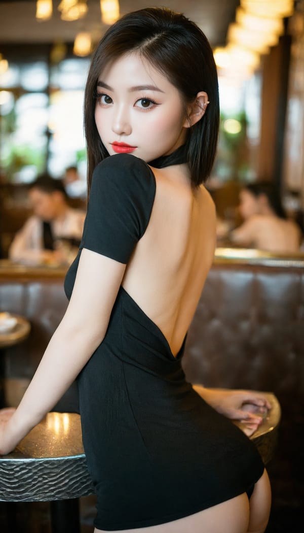 Tags: 21872187, SDXL
{"3": {"inputs": {"seed": 639888183256653, "steps": 64, "cfg": 5.96, "sampler_name": "dpmpp_2m", "scheduler": "karras", "denoise": 1.0, "model": ["27", 0], "positive": ["6", 0], "negative": ["7", 0], "latent_image": ["5", 0]}, "class_type": "KSampler"}, "4": {"inputs": {"ckpt_name": "helloworldxl.safetensors"}, "class_type": "CheckpointLoaderSimple"}, "5": {"inputs": {"width": 768, "height": 1344, "batch_size": 1}, "class_type": "EmptyLatentImage"}, "6": {"inputs": {"text": "25 year old girl, (chinese:0.99), (irish:1.12), (ukrainian:1.04), (pale skin:0.97), (seductive facial expression:1.11), (eyelashes:1.11), (seductive pose:1.14), (sexy lips:0.95), (blush:0.98), (idol:1.11), (double eyelids:1.11), (beautiful eyes:0.99), (temptress:1.02), (detailed face:1.10), (perky ass:1.01), (exposed ass:0.95), (looking back:0.97), (sexy ass:1.08), (thigh gap:1.04), (wearing a little black dress:1.01) at a fine dining restaurant, (soft lighting:1.08), (film:1.03), (skin fuzz:1.01), (detailed skin:1.07), (candid cinema:1.04), (textured skin:1.06), (natural looking skin:1.02), (portra:1.03), (RAW:1.02)", "clip": ["27", 1]}, "class_type": "CLIPTextEncode"}, "7": {"inputs": {"text": "(distorted:1.08), (worst quality:1.11), (open mouth:1.08), (bad hands:1.11), (twisted:1.05), (watermark:1.06), (low resolution:1.10)", "clip": ["27", 1]}, "class_type": "CLIPTextEncode"}, "8": {"inputs": {"samples": ["3", 0], "vae": ["4", 2]}, "class_type": "VAEDecode"}, "25": {"inputs": {"lora_name": "nudify_xl.safetensors", "strength_model": 0.27, "strength_clip": 0.33, "model": ["4", 0], "clip": ["4", 1]}, "class_type": "LoraLoader"}, "26": {"inputs": {"lora_name": "shirtlift_SDXL_v2.safetensors", "strength_model": 0.01, "strength_clip": 0.15, "model": ["25", 0], "clip": ["25", 1]}, "class_type": "LoraLoader"}, "27": {"inputs": {"lora_name": "PerfectEyesXL.safetensors", "strength_model": 0.15, "strength_clip": 0.0, "model": ["26", 0], "clip": ["26", 1]}, "class_type": "LoraLoader"}, "30": {"inputs": {"model_name": "4x_NMKD-Superscale-SP_178000_G.pth"}, "class_type": "UpscaleModelLoader"}, "31": {"inputs": {"upscale_model": ["30", 0], "image": ["8", 0]}, "class_type": "ImageUpscaleWithModel"}, "32": {"inputs": {"upscale_method": "lanczos", "scale_by": 0.5, "image": ["31", 0]}, "class_type": "ImageScaleBy"}, "33": {"inputs": {"pixels": ["32", 0], "vae": ["4", 2]}, "class_type": "VAEEncode"}, "34": {"inputs": {"seed": 639888183256653, "steps": 64, "cfg": 5.96, "sampler_name": "dpmpp_2m", "scheduler": "karras", "denoise": 0.3, "model": ["27", 0], "positive": ["6", 0], "negative": ["7", 0], "latent_image": ["33", 0]}, "class_type": "KSampler"}, "36": {"inputs": {"samples": ["34", 0], "vae": ["4", 2]}, "class_type": "VAEDecode"}, "39": {"inputs": {"filename_prefix": "comfyapi-1734601360784", "images": ["36", 0]}, "class_type": "SaveImage"}}