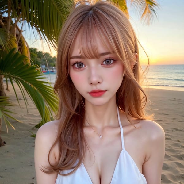 Tags: 21872187
<lora:JapaneseDollLikeness_v15:0.72>, <lora:taiwanDollLikeness_v20:0.31>, <lora:YaeMiko_Test:0.52>, (russian:1.01), beach, (bikini:1.06), (seductive pose:1.02), extremely detailed eyes, cute, sexy lips, seductive smile, double eyelids, eyelashes, perky breasts, textured skin, 4K, RAW, best quality, sharp, tall, (thigh gap:0.96), blush, delicate and beautiful girl, (dramatic:1.11)
Negative prompt: paintings, anime, black and white, ugly, disfigured, (worst quality:2.11)
Steps: 64, Sampler: DPM++ 2M Karras, CFG scale: 5.2, Seed: 279775091, Size: 512x512, Model hash: fc2511737a, Model: chilloutmix_NiPrunedFp32Fix, Seed resize from: -1x-1, Denoising strength: 0.4, Version: v1.2.1, Hires upscale: 3.5, Hires steps: 32, Hires upscaler: ESRGAN_4x