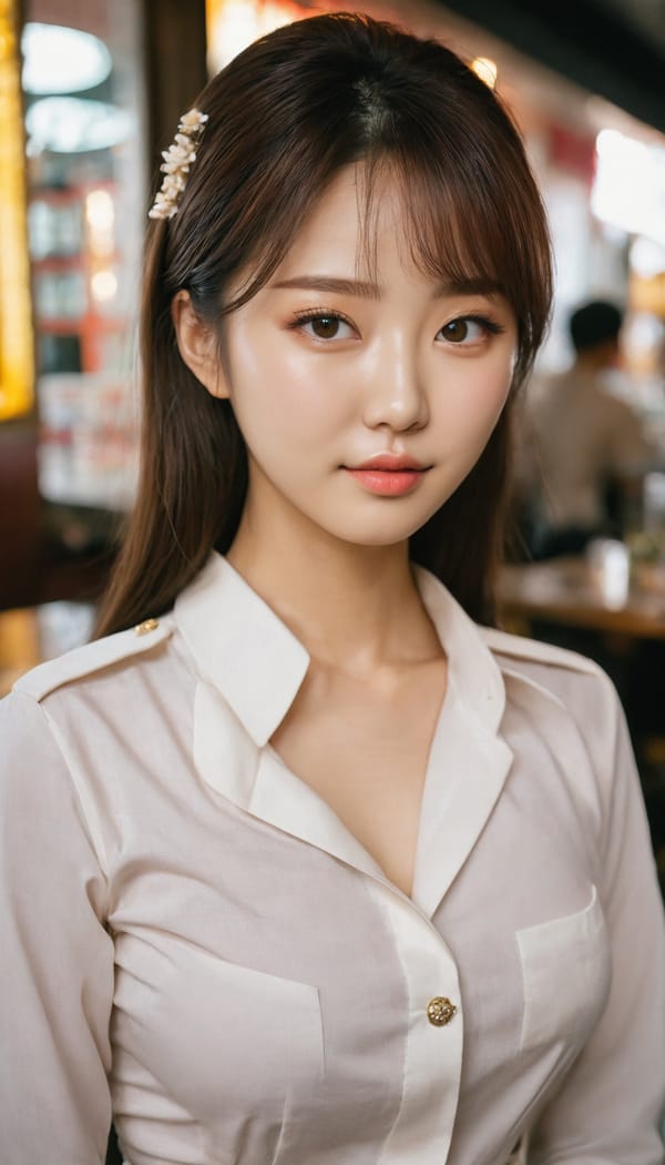 Tags: 21872187, SDXL
{"3": {"inputs": {"seed": 292128575380450, "steps": 64, "cfg": 5.02, "sampler_name": "dpmpp_2m", "scheduler": "karras", "denoise": 1.0, "model": ["27", 0], "positive": ["6", 0], "negative": ["7", 0], "latent_image": ["5", 0]}, "class_type": "KSampler"}, "4": {"inputs": {"ckpt_name": "juggernautxl.safetensors"}, "class_type": "CheckpointLoaderSimple"}, "5": {"inputs": {"width": 768, "height": 1344, "batch_size": 1}, "class_type": "EmptyLatentImage"}, "6": {"inputs": {"text": "25 year old girl, (korean:1.03), (russian:1.14), (seductive facial expression:0.99), (idol:1.08), (detailed face:1.00), (eyelashes:0.96), (cute:1.00), (beautiful eyes:1.07), (double eyelids:0.96), (slim:0.97), (seductive pose:1.07), (temptress:0.95), (blush:0.99), (sexy lips:1.07), (on all fours:0.97), (spreading ass cheeks:1.12), (from behind:1.01), (backboob:1.13), (a waitress in uniform:1.04) working at a restaurant, (film:1.01), (detailed skin:1.00), (candid cinema:1.01), (soft lighting:1.02), (natural looking skin:1.03), (portra:1.02), (textured skin:1.07), (RAW:1.04), (skin fuzz:1.08)", "clip": ["27", 1]}, "class_type": "CLIPTextEncode"}, "7": {"inputs": {"text": "(low resolution:1.07), (open mouth:1.10), (twisted:1.08), (watermark:1.06), (worst quality:1.08), (bad hands:1.07), (distorted:1.12)", "clip": ["27", 1]}, "class_type": "CLIPTextEncode"}, "8": {"inputs": {"samples": ["3", 0], "vae": ["4", 2]}, "class_type": "VAEDecode"}, "25": {"inputs": {"lora_name": "nudify_xl.safetensors", "strength_model": 0.03, "strength_clip": 0.38, "model": ["4", 0], "clip": ["4", 1]}, "class_type": "LoraLoader"}, "26": {"inputs": {"lora_name": "shirtlift_SDXL_v2.safetensors", "strength_model": 0.16, "strength_clip": 0.02, "model": ["25", 0], "clip": ["25", 1]}, "class_type": "LoraLoader"}, "27": {"inputs": {"lora_name": "PerfectEyesXL.safetensors", "strength_model": 0.02, "strength_clip": 0.09, "model": ["26", 0], "clip": ["26", 1]}, "class_type": "LoraLoader"}, "30": {"inputs": {"model_name": "4x_NMKD-Superscale-SP_178000_G.pth"}, "class_type": "UpscaleModelLoader"}, "31": {"inputs": {"upscale_model": ["30", 0], "image": ["8", 0]}, "class_type": "ImageUpscaleWithModel"}, "32": {"inputs": {"upscale_method": "lanczos", "scale_by": 0.5, "image": ["31", 0]}, "class_type": "ImageScaleBy"}, "33": {"inputs": {"pixels": ["32", 0], "vae": ["4", 2]}, "class_type": "VAEEncode"}, "34": {"inputs": {"seed": 292128575380450, "steps": 64, "cfg": 5.02, "sampler_name": "dpmpp_2m", "scheduler": "karras", "denoise": 0.3, "model": ["27", 0], "positive": ["6", 0], "negative": ["7", 0], "latent_image": ["33", 0]}, "class_type": "KSampler"}, "36": {"inputs": {"samples": ["34", 0], "vae": ["4", 2]}, "class_type": "VAEDecode"}, "39": {"inputs": {"filename_prefix": "comfyapi-1726377281381", "images": ["36", 0]}, "class_type": "SaveImage"}}