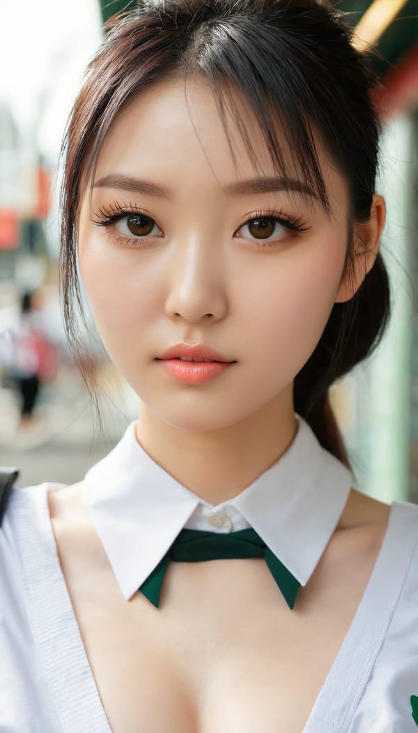 Tags: 21872187, SDXL
{"3": {"inputs": {"seed": 819479327401834, "steps": 64, "cfg": 6.57, "sampler_name": "dpmpp_2m", "scheduler": "karras", "denoise": 1.0, "model": ["27", 0], "positive": ["6", 0], "negative": ["7", 0], "latent_image": ["5", 0]}, "class_type": "KSampler"}, "4": {"inputs": {"ckpt_name": "juggernautxl.safetensors"}, "class_type": "CheckpointLoaderSimple"}, "5": {"inputs": {"width": 768, "height": 1344, "batch_size": 1}, "class_type": "EmptyLatentImage"}, "6": {"inputs": {"text": "20 year old girl, (irish:1.04), (taiwanese:1.04), (idol:1.05), (beautiful eyes:1.05), (temptress:1.14), (slim:1.03), (detailed face:1.02), (eyelashes:1.09), (double eyelids:1.02), (sexy lips:1.11), (blush:1.12), (seductive pose:1.12), (pale skin:1.09), (seductive facial expression:1.10), (in a seductive pose:1.06), (large perky breasts:0.99), (cleavage:1.13), (thigh gap:0.95), (school uniform:1.08), choker, busy street, (candid cinema:1.06), (detailed skin:1.02), (RAW:1.02), (skin fuzz:1.02), (natural looking skin:1.02), (portra:1.06), (film:1.03), (textured skin:1.07), (soft lighting:1.09)", "clip": ["27", 1]}, "class_type": "CLIPTextEncode"}, "7": {"inputs": {"text": "(worst quality:1.12), (watermark:1.11), (low resolution:1.05), (open mouth:1.11), (distorted:1.07), (bad hands:1.07), (twisted:1.09)", "clip": ["27", 1]}, "class_type": "CLIPTextEncode"}, "8": {"inputs": {"samples": ["3", 0], "vae": ["4", 2]}, "class_type": "VAEDecode"}, "25": {"inputs": {"lora_name": "nudify_xl.safetensors", "strength_model": 0.38, "strength_clip": 0.28, "model": ["4", 0], "clip": ["4", 1]}, "class_type": "LoraLoader"}, "26": {"inputs": {"lora_name": "shirtlift_SDXL_v2.safetensors", "strength_model": 0.08, "strength_clip": 0.12, "model": ["25", 0], "clip": ["25", 1]}, "class_type": "LoraLoader"}, "27": {"inputs": {"lora_name": "PerfectEyesXL.safetensors", "strength_model": 0.11, "strength_clip": 0.02, "model": ["26", 0], "clip": ["26", 1]}, "class_type": "LoraLoader"}, "30": {"inputs": {"model_name": "4x_NMKD-Superscale-SP_178000_G.pth"}, "class_type": "UpscaleModelLoader"}, "31": {"inputs": {"upscale_model": ["30", 0], "image": ["8", 0]}, "class_type": "ImageUpscaleWithModel"}, "32": {"inputs": {"upscale_method": "lanczos", "scale_by": 0.5, "image": ["31", 0]}, "class_type": "ImageScaleBy"}, "33": {"inputs": {"pixels": ["32", 0], "vae": ["4", 2]}, "class_type": "VAEEncode"}, "34": {"inputs": {"seed": 819479327401834, "steps": 64, "cfg": 6.57, "sampler_name": "dpmpp_2m", "scheduler": "karras", "denoise": 0.3, "model": ["27", 0], "positive": ["6", 0], "negative": ["7", 0], "latent_image": ["33", 0]}, "class_type": "KSampler"}, "36": {"inputs": {"samples": ["34", 0], "vae": ["4", 2]}, "class_type": "VAEDecode"}, "39": {"inputs": {"filename_prefix": "comfyapi-1725235253210", "images": ["36", 0]}, "class_type": "SaveImage"}}