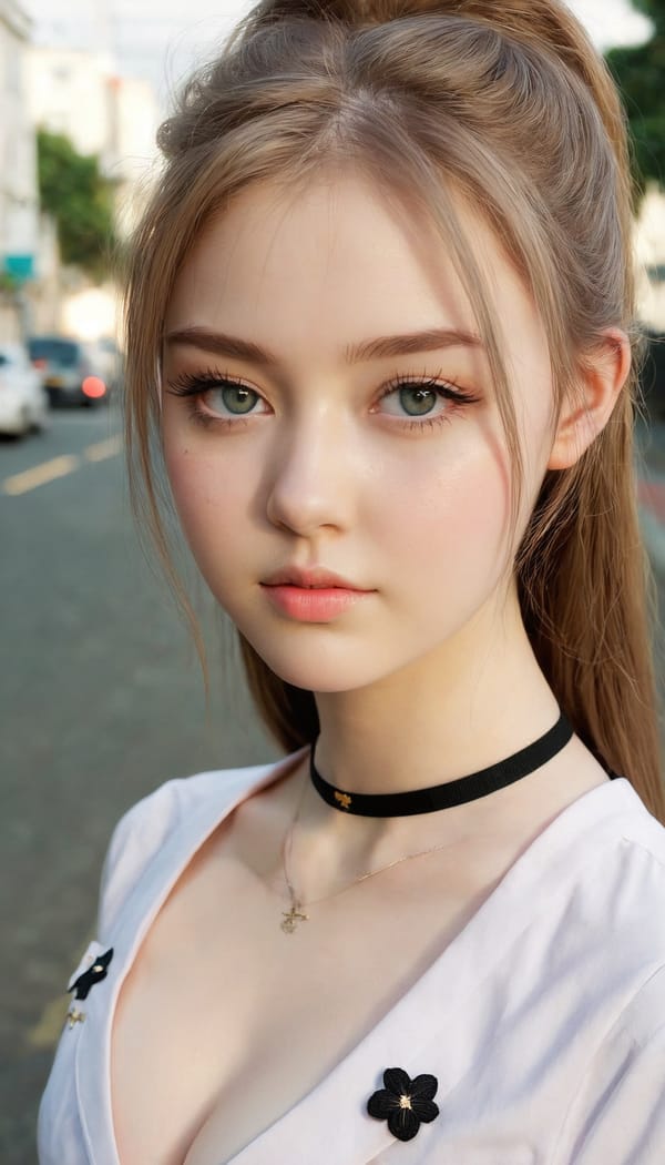 Tags: 21872187, SDXL
{"3": {"inputs": {"seed": 648228141620548, "steps": 32, "cfg": 5.09, "sampler_name": "dpmpp_2m", "scheduler": "karras", "denoise": 1.0, "model": ["27", 0], "positive": ["6", 0], "negative": ["7", 0], "latent_image": ["5", 0]}, "class_type": "KSampler"}, "4": {"inputs": {"ckpt_name": "juggernautxl.safetensors"}, "class_type": "CheckpointLoaderSimple"}, "5": {"inputs": {"width": 768, "height": 1344, "batch_size": 1}, "class_type": "EmptyLatentImage"}, "6": {"inputs": {"text": "21 year old girl, (irish:0.95), (beautiful eyes:1.08), (cute:1.04), (double eyelids:1.12), (seductive pose:1.10), (blush:1.11), (temptress:0.98), (slim:1.09), (eyelashes:1.11), (seductive facial expression:1.10), (detailed face:1.09), (idol:1.10), (pale skin:0.98), (in a seductive pose:1.00), (large perky breasts:1.01), (cleavage:0.98), (thigh gap:1.04), (school uniform:1.04), choker, busy street, (detailed skin:1.01), (textured skin:1.04), (skin fuzz:1.07), (film:1.00), (portra:1.02), (soft lighting:1.00), (natural looking skin:1.05), (candid cinema:1.02), (RAW:1.02)", "clip": ["27", 1]}, "class_type": "CLIPTextEncode"}, "7": {"inputs": {"text": "(bad hands:1.14), (worst quality:1.10), (distorted:1.06), (twisted:1.05), (low resolution:1.11), (watermark:1.05), (open mouth:1.14)", "clip": ["27", 1]}, "class_type": "CLIPTextEncode"}, "8": {"inputs": {"samples": ["3", 0], "vae": ["4", 2]}, "class_type": "VAEDecode"}, "25": {"inputs": {"lora_name": "nudify_xl.safetensors", "strength_model": 0.24, "strength_clip": 0.38, "model": ["4", 0], "clip": ["4", 1]}, "class_type": "LoraLoader"}, "26": {"inputs": {"lora_name": "shirtlift_SDXL_v2.safetensors", "strength_model": 0.02, "strength_clip": 0.19, "model": ["25", 0], "clip": ["25", 1]}, "class_type": "LoraLoader"}, "27": {"inputs": {"lora_name": "PerfectEyesXL.safetensors", "strength_model": 0.16, "strength_clip": 0.06, "model": ["26", 0], "clip": ["26", 1]}, "class_type": "LoraLoader"}, "30": {"inputs": {"model_name": "4x_NMKD-Superscale-SP_178000_G.pth"}, "class_type": "UpscaleModelLoader"}, "31": {"inputs": {"upscale_model": ["30", 0], "image": ["8", 0]}, "class_type": "ImageUpscaleWithModel"}, "32": {"inputs": {"upscale_method": "lanczos", "scale_by": 0.5, "image": ["31", 0]}, "class_type": "ImageScaleBy"}, "33": {"inputs": {"pixels": ["32", 0], "vae": ["4", 2]}, "class_type": "VAEEncode"}, "34": {"inputs": {"seed": 648228141620548, "steps": 32, "cfg": 5.09, "sampler_name": "dpmpp_2m", "scheduler": "karras", "denoise": 0.3, "model": ["27", 0], "positive": ["6", 0], "negative": ["7", 0], "latent_image": ["33", 0]}, "class_type": "KSampler"}, "36": {"inputs": {"samples": ["34", 0], "vae": ["4", 2]}, "class_type": "VAEDecode"}, "39": {"inputs": {"filename_prefix": "comfyapi-1716516180087", "images": ["36", 0]}, "class_type": "SaveImage"}}