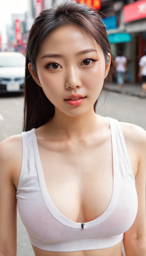 Tags: 21872187, SDXL
{"3": {"inputs": {"seed": 476604752778154, "steps": 32, "cfg": 7.9, "sampler_name": "dpmpp_2m", "scheduler": "karras", "denoise": 1.0, "model": ["27", 0], "positive": ["6", 0], "negative": ["7", 0], "latent_image": ["5", 0]}, "class_type": "KSampler"}, "4": {"inputs": {"ckpt_name": "juggernautxl.safetensors"}, "class_type": "CheckpointLoaderSimple"}, "5": {"inputs": {"width": 768, "height": 1344, "batch_size": 1}, "class_type": "EmptyLatentImage"}, "6": {"inputs": {"text": "27 year old girl, (chinese:1.10), (taiwanese:1.11), (korean:1.13), (slim:1.05), (seductive facial expression:1.13), (sexy lips:0.99), (beautiful eyes:1.11), (blush:0.96), (detailed face:1.00), (pale skin:1.07), (temptress:1.08), (double eyelids:0.98), (idol:1.10), (eyelashes:1.05), (cute:1.05), (seductive pose:1.01), (perky ass:0.95), (exposed ass:1.12), (looking back:1.05), (sexy ass:1.12), (thigh gap:1.04), (white tanktop:1.00), busy street, (skin fuzz:1.09), (detailed skin:1.04), (film:1.07), (textured skin:1.05), (natural looking skin:1.00), (RAW:1.02), (portra:1.09), (candid cinema:1.07), (soft lighting:1.08)", "clip": ["27", 1]}, "class_type": "CLIPTextEncode"}, "7": {"inputs": {"text": "(watermark:1.05), (bad hands:1.07), (distorted:1.05), (worst quality:1.07), (twisted:1.08), (low resolution:1.10)", "clip": ["27", 1]}, "class_type": "CLIPTextEncode"}, "8": {"inputs": {"samples": ["3", 0], "vae": ["4", 2]}, "class_type": "VAEDecode"}, "25": {"inputs": {"lora_name": "nudify_xl.safetensors", "strength_model": 0.13, "strength_clip": 0.02, "model": ["4", 0], "clip": ["4", 1]}, "class_type": "LoraLoader"}, "26": {"inputs": {"lora_name": "shirtlift_SDXL_v2.safetensors", "strength_model": 0.1, "strength_clip": 0.13, "model": ["25", 0], "clip": ["25", 1]}, "class_type": "LoraLoader"}, "27": {"inputs": {"lora_name": "PerfectEyesXL.safetensors", "strength_model": 0.16, "strength_clip": 0.15, "model": ["26", 0], "clip": ["26", 1]}, "class_type": "LoraLoader"}, "30": {"inputs": {"model_name": "4x_NMKD-Superscale-SP_178000_G.pth"}, "class_type": "UpscaleModelLoader"}, "31": {"inputs": {"upscale_model": ["30", 0], "image": ["8", 0]}, "class_type": "ImageUpscaleWithModel"}, "32": {"inputs": {"upscale_method": "lanczos", "scale_by": 0.5, "image": ["31", 0]}, "class_type": "ImageScaleBy"}, "33": {"inputs": {"pixels": ["32", 0], "vae": ["4", 2]}, "class_type": "VAEEncode"}, "34": {"inputs": {"seed": 476604752778154, "steps": 32, "cfg": 7.9, "sampler_name": "dpmpp_2m", "scheduler": "karras", "denoise": 0.3, "model": ["27", 0], "positive": ["6", 0], "negative": ["7", 0], "latent_image": ["33", 0]}, "class_type": "KSampler"}, "36": {"inputs": {"samples": ["34", 0], "vae": ["4", 2]}, "class_type": "VAEDecode"}, "39": {"inputs": {"filename_prefix": "comfyapi-1727841908687", "images": ["36", 0]}, "class_type": "SaveImage"}}