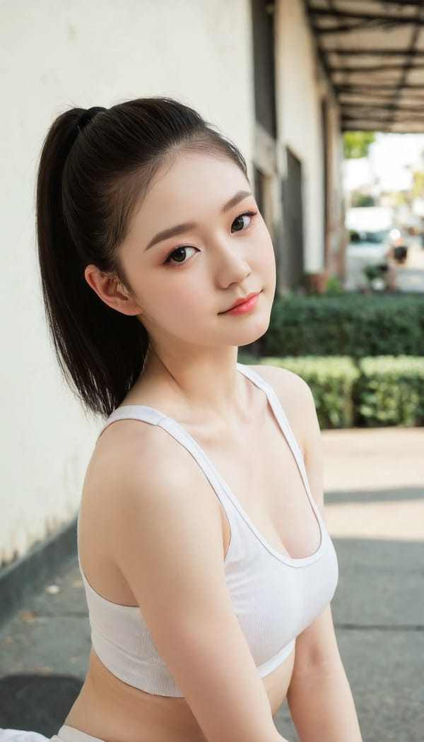 Tags: 21872187, SDXL
{"3": {"inputs": {"seed": 455363204376677, "steps": 64, "cfg": 5.5, "sampler_name": "dpmpp_2m", "scheduler": "karras", "denoise": 1.0, "model": ["27", 0], "positive": ["6", 0], "negative": ["7", 0], "latent_image": ["5", 0]}, "class_type": "KSampler"}, "4": {"inputs": {"ckpt_name": "juggernautXL_v8Rundiffusion.safetensors"}, "class_type": "CheckpointLoaderSimple"}, "5": {"inputs": {"width": 768, "height": 1344, "batch_size": 1}, "class_type": "EmptyLatentImage"}, "6": {"inputs": {"text": "18 year old girl, (double eyelids:1.13), (slim:1.06), (temptress:0.97), (pale skin:0.98), (detailed face:1.01), (sexy lips:1.01), (cute:1.04), (eyelashes:1.10), (seductive pose:1.07), (beautiful eyes:1.11), (idol:1.02), (seductive facial expression:1.10), (blush:1.10), (on all fours:0.95), (spreading ass cheeks:0.98), (from behind:1.07), (backboob:1.07), (white tanktop:1.14), busy street, (portra:1.00), (natural looking skin:1.09), (soft lighting:1.07), (textured skin:1.01), (detailed skin:1.07), (RAW:1.02), (candid cinema:1.04), (skin fuzz:1.03), (film:1.07)", "clip": ["27", 1]}, "class_type": "CLIPTextEncode"}, "7": {"inputs": {"text": "(watermark:1.05), (twisted:1.08), (distorted:1.10), (bad hands:1.11), (open mouth:1.12), (worst quality:1.11), (low resolution:1.05)", "clip": ["27", 1]}, "class_type": "CLIPTextEncode"}, "8": {"inputs": {"samples": ["3", 0], "vae": ["4", 2]}, "class_type": "VAEDecode"}, "25": {"inputs": {"lora_name": "nudify_xl.safetensors", "strength_model": 0.0, "strength_clip": 0.16, "model": ["4", 0], "clip": ["4", 1]}, "class_type": "LoraLoader"}, "26": {"inputs": {"lora_name": "shirtlift_SDXL_v2.safetensors", "strength_model": 0.05, "strength_clip": 0.19, "model": ["25", 0], "clip": ["25", 1]}, "class_type": "LoraLoader"}, "27": {"inputs": {"lora_name": "PerfectEyesXL.safetensors", "strength_model": 0.12, "strength_clip": 0.16, "model": ["26", 0], "clip": ["26", 1]}, "class_type": "LoraLoader"}, "30": {"inputs": {"model_name": "4x_NMKD-Superscale-SP_178000_G.pth"}, "class_type": "UpscaleModelLoader"}, "31": {"inputs": {"upscale_model": ["30", 0], "image": ["8", 0]}, "class_type": "ImageUpscaleWithModel"}, "32": {"inputs": {"upscale_method": "lanczos", "scale_by": 0.5, "image": ["31", 0]}, "class_type": "ImageScaleBy"}, "33": {"inputs": {"pixels": ["32", 0], "vae": ["4", 2]}, "class_type": "VAEEncode"}, "34": {"inputs": {"seed": 455363204376677, "steps": 64, "cfg": 5.5, "sampler_name": "dpmpp_2m", "scheduler": "karras", "denoise": 0.3, "model": ["27", 0], "positive": ["6", 0], "negative": ["7", 0], "latent_image": ["33", 0]}, "class_type": "KSampler"}, "36": {"inputs": {"samples": ["34", 0], "vae": ["4", 2]}, "class_type": "VAEDecode"}, "39": {"inputs": {"filename_prefix": "comfyapi-1707890461361", "images": ["36", 0]}, "class_type": "SaveImage"}}