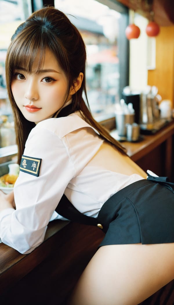 Tags: 21872187, SDXL
{"3": {"inputs": {"seed": 290256459617511, "steps": 64, "cfg": 6.17, "sampler_name": "dpmpp_2m", "scheduler": "karras", "denoise": 1.0, "model": ["27", 0], "positive": ["6", 0], "negative": ["7", 0], "latent_image": ["5", 0]}, "class_type": "KSampler"}, "4": {"inputs": {"ckpt_name": "helloworldxl.safetensors"}, "class_type": "CheckpointLoaderSimple"}, "5": {"inputs": {"width": 768, "height": 1344, "batch_size": 1}, "class_type": "EmptyLatentImage"}, "6": {"inputs": {"text": "24 year old girl, (taiwanese:0.95), (japanese:0.96), (beautiful eyes:1.01), (pale skin:0.97), (sexy lips:1.11), (blush:0.99), (slim:1.07), (temptress:1.10), (idol:1.03), (eyelashes:1.08), (seductive facial expression:1.11), (double eyelids:0.96), (detailed face:0.95), (seductive pose:0.99), (cute:1.08), (perky ass:0.97), (exposed ass:1.00), (looking back:1.05), (sexy ass:1.00), (thigh gap:0.95), (a waitress in uniform:1.13) working at a restaurant, (portra:1.04), (film:1.01), (textured skin:1.08), (skin fuzz:1.01), (detailed skin:1.07), (RAW:1.00), (soft lighting:1.00), (candid cinema:1.01), (natural looking skin:1.05)", "clip": ["27", 1]}, "class_type": "CLIPTextEncode"}, "7": {"inputs": {"text": "(low resolution:1.05), (worst quality:1.08), (watermark:1.06), (twisted:1.09), (open mouth:1.08), (distorted:1.12), (bad hands:1.09)", "clip": ["27", 1]}, "class_type": "CLIPTextEncode"}, "8": {"inputs": {"samples": ["3", 0], "vae": ["4", 2]}, "class_type": "VAEDecode"}, "25": {"inputs": {"lora_name": "nudify_xl.safetensors", "strength_model": 0.07, "strength_clip": 0.21, "model": ["4", 0], "clip": ["4", 1]}, "class_type": "LoraLoader"}, "26": {"inputs": {"lora_name": "shirtlift_SDXL_v2.safetensors", "strength_model": 0.01, "strength_clip": 0.19, "model": ["25", 0], "clip": ["25", 1]}, "class_type": "LoraLoader"}, "27": {"inputs": {"lora_name": "PerfectEyesXL.safetensors", "strength_model": 0.13, "strength_clip": 0.03, "model": ["26", 0], "clip": ["26", 1]}, "class_type": "LoraLoader"}, "30": {"inputs": {"model_name": "4x_NMKD-Superscale-SP_178000_G.pth"}, "class_type": "UpscaleModelLoader"}, "31": {"inputs": {"upscale_model": ["30", 0], "image": ["8", 0]}, "class_type": "ImageUpscaleWithModel"}, "32": {"inputs": {"upscale_method": "lanczos", "scale_by": 0.5, "image": ["31", 0]}, "class_type": "ImageScaleBy"}, "33": {"inputs": {"pixels": ["32", 0], "vae": ["4", 2]}, "class_type": "VAEEncode"}, "34": {"inputs": {"seed": 290256459617511, "steps": 64, "cfg": 6.17, "sampler_name": "dpmpp_2m", "scheduler": "karras", "denoise": 0.3, "model": ["27", 0], "positive": ["6", 0], "negative": ["7", 0], "latent_image": ["33", 0]}, "class_type": "KSampler"}, "36": {"inputs": {"samples": ["34", 0], "vae": ["4", 2]}, "class_type": "VAEDecode"}, "39": {"inputs": {"filename_prefix": "comfyapi-1718830471244", "images": ["36", 0]}, "class_type": "SaveImage"}}