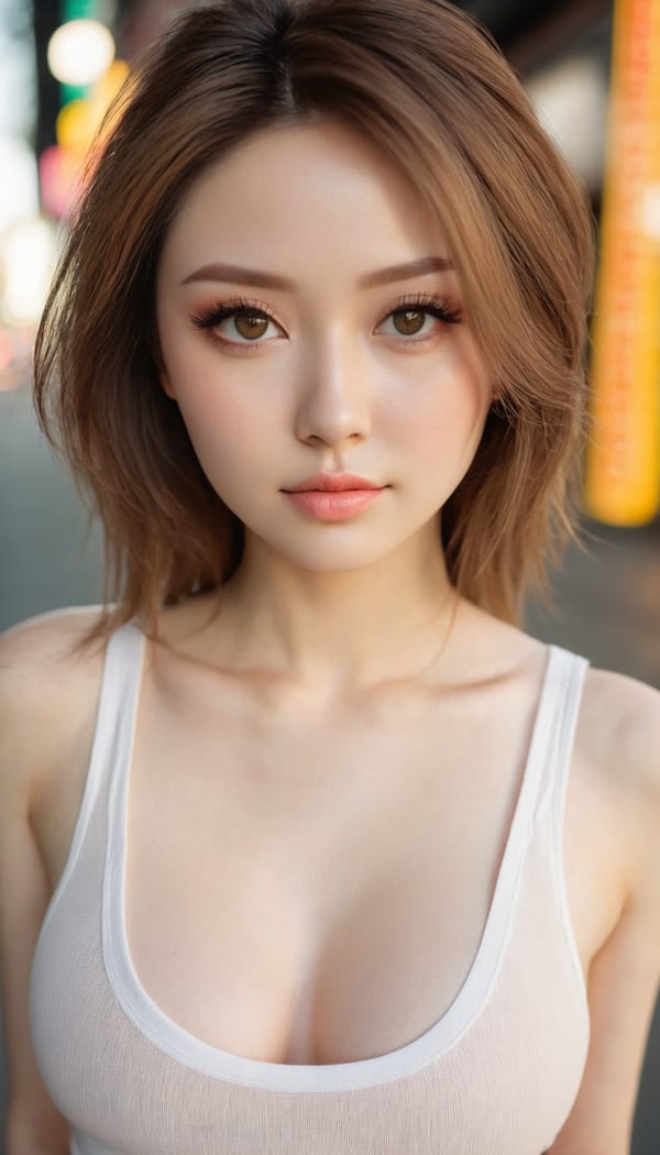 Tags: 21872187, SDXL
{"3": {"inputs": {"seed": 453454253072465, "steps": 64, "cfg": 6.56, "sampler_name": "dpmpp_2m", "scheduler": "karras", "denoise": 1.0, "model": ["27", 0], "positive": ["6", 0], "negative": ["7", 0], "latent_image": ["5", 0]}, "class_type": "KSampler"}, "4": {"inputs": {"ckpt_name": "juggernautxl.safetensors"}, "class_type": "CheckpointLoaderSimple"}, "5": {"inputs": {"width": 768, "height": 1344, "batch_size": 1}, "class_type": "EmptyLatentImage"}, "6": {"inputs": {"text": "27 year old girl, (cute:1.10), (blush:1.09), (pale skin:1.13), (temptress:1.11), (detailed face:1.09), (eyelashes:1.00), (beautiful eyes:1.04), (sexy lips:1.14), (double eyelids:1.06), (slim:0.95), (seductive facial expression:1.06), (idol:0.95), (in a seductive pose:1.13), (large perky breasts:0.98), (cleavage:0.97), (thigh gap:1.07), (white tanktop:1.14), busy street, (textured skin:1.06), (candid cinema:1.05), (natural looking skin:1.02), (skin fuzz:1.04), (RAW:1.02), (portra:1.02), (soft lighting:1.03), (film:1.09), (detailed skin:1.09)", "clip": ["27", 1]}, "class_type": "CLIPTextEncode"}, "7": {"inputs": {"text": "(worst quality:1.11), (twisted:1.10), (low resolution:1.12), (watermark:1.07), (distorted:1.11), (open mouth:1.12), (bad hands:1.12)", "clip": ["27", 1]}, "class_type": "CLIPTextEncode"}, "8": {"inputs": {"samples": ["3", 0], "vae": ["4", 2]}, "class_type": "VAEDecode"}, "25": {"inputs": {"lora_name": "nudify_xl.safetensors", "strength_model": 0.3, "strength_clip": 0.16, "model": ["4", 0], "clip": ["4", 1]}, "class_type": "LoraLoader"}, "26": {"inputs": {"lora_name": "shirtlift_SDXL_v2.safetensors", "strength_model": 0.02, "strength_clip": 0.05, "model": ["25", 0], "clip": ["25", 1]}, "class_type": "LoraLoader"}, "27": {"inputs": {"lora_name": "PerfectEyesXL.safetensors", "strength_model": 0.16, "strength_clip": 0.14, "model": ["26", 0], "clip": ["26", 1]}, "class_type": "LoraLoader"}, "30": {"inputs": {"model_name": "4x_NMKD-Superscale-SP_178000_G.pth"}, "class_type": "UpscaleModelLoader"}, "31": {"inputs": {"upscale_model": ["30", 0], "image": ["8", 0]}, "class_type": "ImageUpscaleWithModel"}, "32": {"inputs": {"upscale_method": "lanczos", "scale_by": 0.5, "image": ["31", 0]}, "class_type": "ImageScaleBy"}, "33": {"inputs": {"pixels": ["32", 0], "vae": ["4", 2]}, "class_type": "VAEEncode"}, "34": {"inputs": {"seed": 453454253072465, "steps": 64, "cfg": 6.56, "sampler_name": "dpmpp_2m", "scheduler": "karras", "denoise": 0.3, "model": ["27", 0], "positive": ["6", 0], "negative": ["7", 0], "latent_image": ["33", 0]}, "class_type": "KSampler"}, "36": {"inputs": {"samples": ["34", 0], "vae": ["4", 2]}, "class_type": "VAEDecode"}, "39": {"inputs": {"filename_prefix": "comfyapi-1732544082125", "images": ["36", 0]}, "class_type": "SaveImage"}}