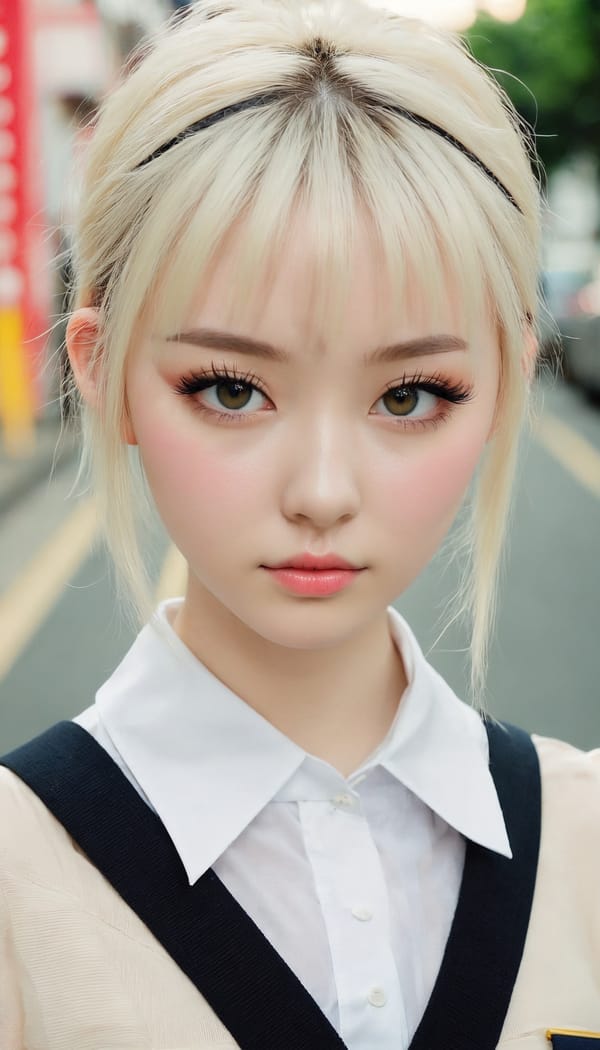 Tags: 21872187, SDXL
{"3": {"inputs": {"seed": 328155513455965, "steps": 32, "cfg": 6.77, "sampler_name": "dpmpp_2m", "scheduler": "karras", "denoise": 1.0, "model": ["27", 0], "positive": ["6", 0], "negative": ["7", 0], "latent_image": ["5", 0]}, "class_type": "KSampler"}, "4": {"inputs": {"ckpt_name": "juggernautxl.safetensors"}, "class_type": "CheckpointLoaderSimple"}, "5": {"inputs": {"width": 768, "height": 1344, "batch_size": 1}, "class_type": "EmptyLatentImage"}, "6": {"inputs": {"text": "22 year old girl, (idol:0.99), (blush:1.03), (eyelashes:0.96), (cute:1.02), (pale skin:1.04), (sexy lips:0.95), (double eyelids:1.06), (slim:1.01), (temptress:0.96), (beautiful eyes:1.00), (seductive pose:0.95), (detailed face:1.07), (seductive facial expression:1.14), (in a seductive pose:1.10), (large perky breasts:0.96), (cleavage:1.10), (thigh gap:1.07), (school uniform:0.95), choker, busy street, (soft lighting:1.04), (skin fuzz:1.02), (natural looking skin:1.04), (portra:1.01), (RAW:1.07), (candid cinema:1.05), (textured skin:1.00), (film:1.00), (detailed skin:1.05)", "clip": ["27", 1]}, "class_type": "CLIPTextEncode"}, "7": {"inputs": {"text": "(low resolution:1.10), (twisted:1.12), (bad hands:1.12), (worst quality:1.06), (distorted:1.11), (watermark:1.10), (open mouth:1.08)", "clip": ["27", 1]}, "class_type": "CLIPTextEncode"}, "8": {"inputs": {"samples": ["3", 0], "vae": ["4", 2]}, "class_type": "VAEDecode"}, "25": {"inputs": {"lora_name": "nudify_xl.safetensors", "strength_model": 0.3, "strength_clip": 0.02, "model": ["4", 0], "clip": ["4", 1]}, "class_type": "LoraLoader"}, "26": {"inputs": {"lora_name": "shirtlift_SDXL_v2.safetensors", "strength_model": 0.1, "strength_clip": 0.17, "model": ["25", 0], "clip": ["25", 1]}, "class_type": "LoraLoader"}, "27": {"inputs": {"lora_name": "PerfectEyesXL.safetensors", "strength_model": 0.08, "strength_clip": 0.0, "model": ["26", 0], "clip": ["26", 1]}, "class_type": "LoraLoader"}, "30": {"inputs": {"model_name": "4x_NMKD-Superscale-SP_178000_G.pth"}, "class_type": "UpscaleModelLoader"}, "31": {"inputs": {"upscale_model": ["30", 0], "image": ["8", 0]}, "class_type": "ImageUpscaleWithModel"}, "32": {"inputs": {"upscale_method": "lanczos", "scale_by": 0.5, "image": ["31", 0]}, "class_type": "ImageScaleBy"}, "33": {"inputs": {"pixels": ["32", 0], "vae": ["4", 2]}, "class_type": "VAEEncode"}, "34": {"inputs": {"seed": 328155513455965, "steps": 32, "cfg": 6.77, "sampler_name": "dpmpp_2m", "scheduler": "karras", "denoise": 0.3, "model": ["27", 0], "positive": ["6", 0], "negative": ["7", 0], "latent_image": ["33", 0]}, "class_type": "KSampler"}, "36": {"inputs": {"samples": ["34", 0], "vae": ["4", 2]}, "class_type": "VAEDecode"}, "39": {"inputs": {"filename_prefix": "comfyapi-1725845091687", "images": ["36", 0]}, "class_type": "SaveImage"}}