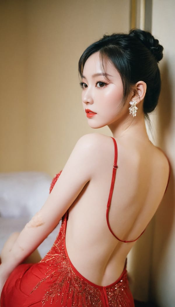 Tags: 21872187, SDXL
{"3": {"inputs": {"seed": 782364388371550, "steps": 64, "cfg": 5.22, "sampler_name": "dpmpp_2m", "scheduler": "karras", "denoise": 1.0, "model": ["27", 0], "positive": ["6", 0], "negative": ["7", 0], "latent_image": ["5", 0]}, "class_type": "KSampler"}, "4": {"inputs": {"ckpt_name": "leosamsHelloworldSDXL_helloworldSDXL32DPO.safetensors"}, "class_type": "CheckpointLoaderSimple"}, "5": {"inputs": {"width": 768, "height": 1344, "batch_size": 1}, "class_type": "EmptyLatentImage"}, "6": {"inputs": {"text": "27 year old girl, (slim:1.03), (blush:1.08), (double eyelids:1.11), (pale skin:0.95), (idol:1.10), (cute:1.05), (seductive pose:1.12), (detailed face:1.04), (eyelashes:1.08), (sexy lips:1.10), (seductive facial expression:0.97), (beautiful eyes:1.14), (on all fours:1.02), (spreading ass cheeks:1.02), (from behind:1.04), (backboob:0.98), (wearing a low-cut red dress:0.96) at a ballroom, (RAW:1.00), (textured skin:1.04), (detailed skin:1.03), (skin fuzz:1.07), (natural looking skin:1.03), (film:1.09), (soft lighting:1.07), (candid cinema:1.09), (portra:1.08)", "clip": ["27", 1]}, "class_type": "CLIPTextEncode"}, "7": {"inputs": {"text": "(low resolution:1.11), (worst quality:1.10), (twisted:1.08), (watermark:1.08), (open mouth:1.07), (bad hands:1.13), (distorted:1.11)", "clip": ["27", 1]}, "class_type": "CLIPTextEncode"}, "8": {"inputs": {"samples": ["3", 0], "vae": ["4", 2]}, "class_type": "VAEDecode"}, "25": {"inputs": {"lora_name": "nudify_xl.safetensors", "strength_model": 0.22, "strength_clip": 0.36, "model": ["4", 0], "clip": ["4", 1]}, "class_type": "LoraLoader"}, "26": {"inputs": {"lora_name": "shirtlift_SDXL_v2.safetensors", "strength_model": 0.06, "strength_clip": 0.12, "model": ["25", 0], "clip": ["25", 1]}, "class_type": "LoraLoader"}, "27": {"inputs": {"lora_name": "PerfectEyesXL.safetensors", "strength_model": 0.16, "strength_clip": 0.01, "model": ["26", 0], "clip": ["26", 1]}, "class_type": "LoraLoader"}, "30": {"inputs": {"model_name": "4x_NMKD-Superscale-SP_178000_G.pth"}, "class_type": "UpscaleModelLoader"}, "31": {"inputs": {"upscale_model": ["30", 0], "image": ["8", 0]}, "class_type": "ImageUpscaleWithModel"}, "32": {"inputs": {"upscale_method": "lanczos", "scale_by": 0.5, "image": ["31", 0]}, "class_type": "ImageScaleBy"}, "33": {"inputs": {"pixels": ["32", 0], "vae": ["4", 2]}, "class_type": "VAEEncode"}, "34": {"inputs": {"seed": 782364388371550, "steps": 64, "cfg": 5.22, "sampler_name": "dpmpp_2m", "scheduler": "karras", "denoise": 0.3, "model": ["27", 0], "positive": ["6", 0], "negative": ["7", 0], "latent_image": ["33", 0]}, "class_type": "KSampler"}, "36": {"inputs": {"samples": ["34", 0], "vae": ["4", 2]}, "class_type": "VAEDecode"}, "39": {"inputs": {"filename_prefix": "comfyapi-1707752621222", "images": ["36", 0]}, "class_type": "SaveImage"}}