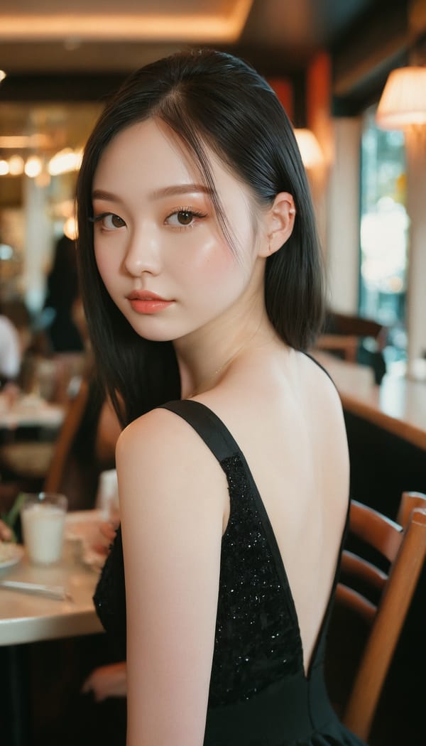 Tags: 21872187, SDXL
{"3": {"inputs": {"seed": 755294007738486, "steps": 32, "cfg": 6.03, "sampler_name": "dpmpp_2m", "scheduler": "karras", "denoise": 1.0, "model": ["27", 0], "positive": ["6", 0], "negative": ["7", 0], "latent_image": ["5", 0]}, "class_type": "KSampler"}, "4": {"inputs": {"ckpt_name": "juggernautxl.safetensors"}, "class_type": "CheckpointLoaderSimple"}, "5": {"inputs": {"width": 768, "height": 1344, "batch_size": 1}, "class_type": "EmptyLatentImage"}, "6": {"inputs": {"text": "20 year old girl, (detailed face:0.97), (sexy lips:1.04), (double eyelids:1.04), (blush:1.06), (idol:1.05), (cute:1.03), (beautiful eyes:0.96), (slim:1.04), (eyelashes:1.11), (pale skin:0.99), (temptress:1.03), (on all fours:1.00), (spreading ass cheeks:1.14), (from behind:1.01), (backboob:0.98), (wearing a little black dress:1.01) at a fine dining restaurant, (soft lighting:1.06), (candid cinema:1.09), (detailed skin:1.01), (natural looking skin:1.05), (textured skin:1.03), (RAW:1.09), (portra:1.03), (skin fuzz:1.01), (film:1.06)", "clip": ["27", 1]}, "class_type": "CLIPTextEncode"}, "7": {"inputs": {"text": "(watermark:1.09), (twisted:1.05), (worst quality:1.12), (distorted:1.11), (open mouth:1.06), (low resolution:1.10), (bad hands:1.14)", "clip": ["27", 1]}, "class_type": "CLIPTextEncode"}, "8": {"inputs": {"samples": ["3", 0], "vae": ["4", 2]}, "class_type": "VAEDecode"}, "25": {"inputs": {"lora_name": "nudify_xl.safetensors", "strength_model": 0.36, "strength_clip": 0.35, "model": ["4", 0], "clip": ["4", 1]}, "class_type": "LoraLoader"}, "26": {"inputs": {"lora_name": "shirtlift_SDXL_v2.safetensors", "strength_model": 0.09, "strength_clip": 0.07, "model": ["25", 0], "clip": ["25", 1]}, "class_type": "LoraLoader"}, "27": {"inputs": {"lora_name": "PerfectEyesXL.safetensors", "strength_model": 0.05, "strength_clip": 0.18, "model": ["26", 0], "clip": ["26", 1]}, "class_type": "LoraLoader"}, "30": {"inputs": {"model_name": "4x_NMKD-Superscale-SP_178000_G.pth"}, "class_type": "UpscaleModelLoader"}, "31": {"inputs": {"upscale_model": ["30", 0], "image": ["8", 0]}, "class_type": "ImageUpscaleWithModel"}, "32": {"inputs": {"upscale_method": "lanczos", "scale_by": 0.5, "image": ["31", 0]}, "class_type": "ImageScaleBy"}, "33": {"inputs": {"pixels": ["32", 0], "vae": ["4", 2]}, "class_type": "VAEEncode"}, "34": {"inputs": {"seed": 755294007738486, "steps": 32, "cfg": 6.03, "sampler_name": "dpmpp_2m", "scheduler": "karras", "denoise": 0.3, "model": ["27", 0], "positive": ["6", 0], "negative": ["7", 0], "latent_image": ["33", 0]}, "class_type": "KSampler"}, "36": {"inputs": {"samples": ["34", 0], "vae": ["4", 2]}, "class_type": "VAEDecode"}, "39": {"inputs": {"filename_prefix": "comfyapi-1723922790971", "images": ["36", 0]}, "class_type": "SaveImage"}}