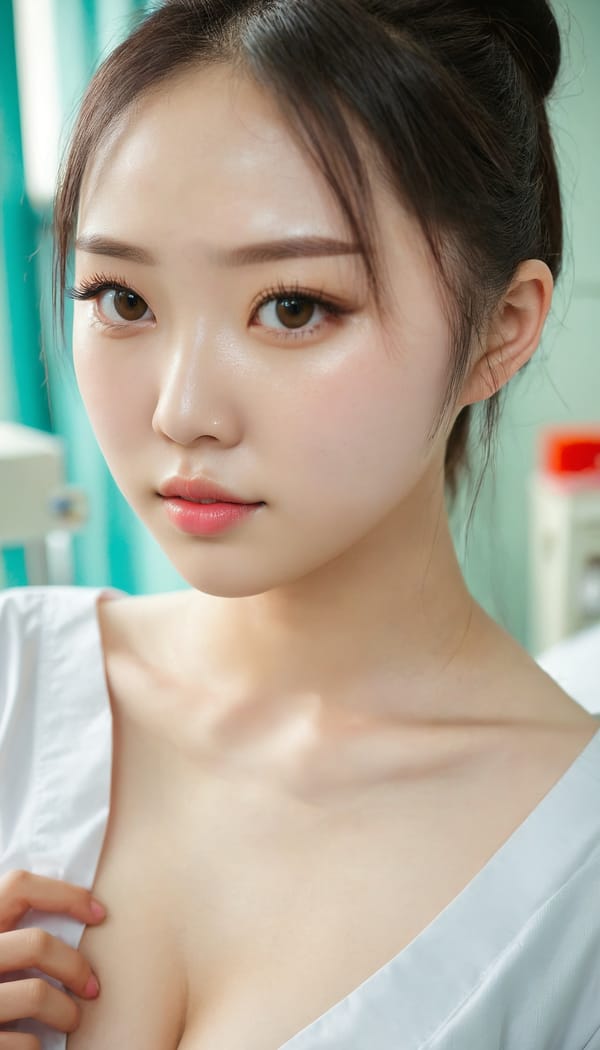 Tags: 21872187, SDXL
{"3": {"inputs": {"seed": 163089324921293, "steps": 32, "cfg": 6.12, "sampler_name": "dpmpp_2m", "scheduler": "karras", "denoise": 1.0, "model": ["27", 0], "positive": ["6", 0], "negative": ["7", 0], "latent_image": ["5", 0]}, "class_type": "KSampler"}, "4": {"inputs": {"ckpt_name": "juggernautxl.safetensors"}, "class_type": "CheckpointLoaderSimple"}, "5": {"inputs": {"width": 768, "height": 1344, "batch_size": 1}, "class_type": "EmptyLatentImage"}, "6": {"inputs": {"text": "21 year old girl, (chinese:1.12), (ukrainian:0.95), (korean:1.11), (seductive facial expression:0.97), (cute:1.03), (sexy lips:1.06), (seductive pose:0.96), (blush:0.95), (eyelashes:1.09), (detailed face:1.12), (pale skin:1.09), (double eyelids:0.95), (beautiful eyes:0.95), (slim:1.07), (idol:1.13), (temptress:1.04), (on all fours:1.08), (spreading ass cheeks:1.03), (from behind:1.06), (backboob:1.06), (nurse in uniform:1.03) working in a hospital ward, (film:1.05), (portra:1.08), (textured skin:1.00), (natural looking skin:1.01), (candid cinema:1.04), (soft lighting:1.04), (detailed skin:1.02), (skin fuzz:1.04), (RAW:1.03)", "clip": ["27", 1]}, "class_type": "CLIPTextEncode"}, "7": {"inputs": {"text": "(bad hands:1.08), (watermark:1.09), (open mouth:1.14), (distorted:1.05), (worst quality:1.07), (twisted:1.08), (low resolution:1.12)", "clip": ["27", 1]}, "class_type": "CLIPTextEncode"}, "8": {"inputs": {"samples": ["3", 0], "vae": ["4", 2]}, "class_type": "VAEDecode"}, "25": {"inputs": {"lora_name": "nudify_xl.safetensors", "strength_model": 0.3, "strength_clip": 0.32, "model": ["4", 0], "clip": ["4", 1]}, "class_type": "LoraLoader"}, "26": {"inputs": {"lora_name": "shirtlift_SDXL_v2.safetensors", "strength_model": 0.18, "strength_clip": 0.05, "model": ["25", 0], "clip": ["25", 1]}, "class_type": "LoraLoader"}, "27": {"inputs": {"lora_name": "PerfectEyesXL.safetensors", "strength_model": 0.05, "strength_clip": 0.02, "model": ["26", 0], "clip": ["26", 1]}, "class_type": "LoraLoader"}, "30": {"inputs": {"model_name": "4x_NMKD-Superscale-SP_178000_G.pth"}, "class_type": "UpscaleModelLoader"}, "31": {"inputs": {"upscale_model": ["30", 0], "image": ["8", 0]}, "class_type": "ImageUpscaleWithModel"}, "32": {"inputs": {"upscale_method": "lanczos", "scale_by": 0.5, "image": ["31", 0]}, "class_type": "ImageScaleBy"}, "33": {"inputs": {"pixels": ["32", 0], "vae": ["4", 2]}, "class_type": "VAEEncode"}, "34": {"inputs": {"seed": 163089324921293, "steps": 32, "cfg": 6.12, "sampler_name": "dpmpp_2m", "scheduler": "karras", "denoise": 0.3, "model": ["27", 0], "positive": ["6", 0], "negative": ["7", 0], "latent_image": ["33", 0]}, "class_type": "KSampler"}, "36": {"inputs": {"samples": ["34", 0], "vae": ["4", 2]}, "class_type": "VAEDecode"}, "39": {"inputs": {"filename_prefix": "comfyapi-1714446325201", "images": ["36", 0]}, "class_type": "SaveImage"}}