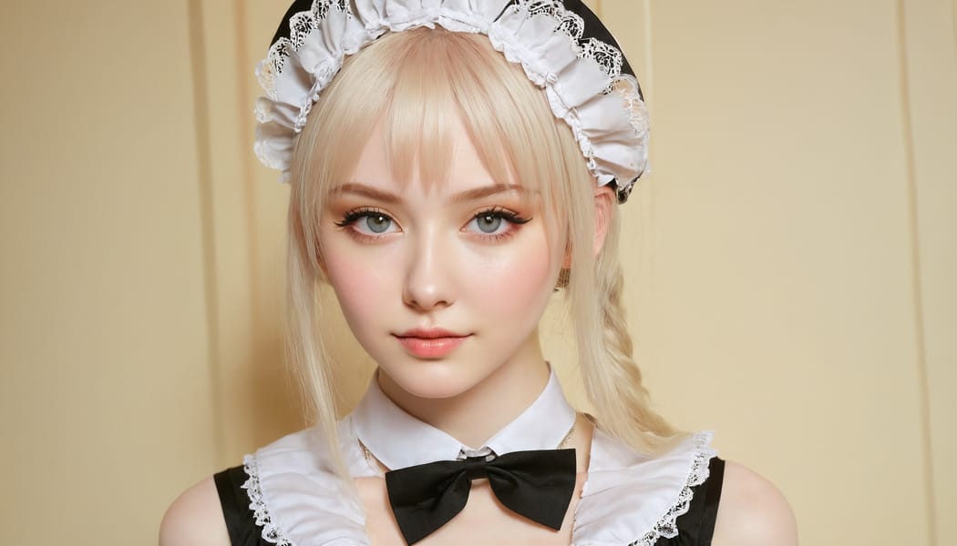 Tags: 21872187, SDXL
{"3": {"inputs": {"seed": 224422711569500, "steps": 64, "cfg": 6.78, "sampler_name": "dpmpp_2m", "scheduler": "karras", "denoise": 1.0, "model": ["27", 0], "positive": ["6", 0], "negative": ["7", 0], "latent_image": ["5", 0]}, "class_type": "KSampler"}, "4": {"inputs": {"ckpt_name": "juggernautxl.safetensors"}, "class_type": "CheckpointLoaderSimple"}, "5": {"inputs": {"width": 1344, "height": 768, "batch_size": 1}, "class_type": "EmptyLatentImage"}, "6": {"inputs": {"text": "19 year old girl, (russian:1.11), (beautiful eyes:1.06), (pale skin:1.14), (seductive pose:1.12), (double eyelids:1.10), (blush:1.14), (eyelashes:1.02), (temptress:0.95), (idol:1.07), (seductive facial expression:1.10), (sexy lips:1.13), (slim:1.12), (cute:0.95), (in a seductive pose:1.01), (large perky breasts:0.98), (cleavage:1.01), (thigh gap:1.02), in a (skimpy maid costume:1.12) working at a maid cafe, choker, bowtie, headband, pleated skirt, (natural looking skin:1.01), (RAW:1.05), (skin fuzz:1.07), (soft lighting:1.06), (textured skin:1.09), (candid cinema:1.06), (detailed skin:1.08), (portra:1.09), (film:1.07)", "clip": ["27", 1]}, "class_type": "CLIPTextEncode"}, "7": {"inputs": {"text": "(watermark:1.10), (low resolution:1.11), (twisted:1.05), (distorted:1.06), (bad hands:1.05), (open mouth:1.13), (worst quality:1.11)", "clip": ["27", 1]}, "class_type": "CLIPTextEncode"}, "8": {"inputs": {"samples": ["3", 0], "vae": ["4", 2]}, "class_type": "VAEDecode"}, "25": {"inputs": {"lora_name": "nudify_xl.safetensors", "strength_model": 0.03, "strength_clip": 0.04, "model": ["4", 0], "clip": ["4", 1]}, "class_type": "LoraLoader"}, "26": {"inputs": {"lora_name": "shirtlift_SDXL_v2.safetensors", "strength_model": 0.06, "strength_clip": 0.0, "model": ["25", 0], "clip": ["25", 1]}, "class_type": "LoraLoader"}, "27": {"inputs": {"lora_name": "PerfectEyesXL.safetensors", "strength_model": 0.16, "strength_clip": 0.01, "model": ["26", 0], "clip": ["26", 1]}, "class_type": "LoraLoader"}, "30": {"inputs": {"model_name": "4x_NMKD-Superscale-SP_178000_G.pth"}, "class_type": "UpscaleModelLoader"}, "31": {"inputs": {"upscale_model": ["30", 0], "image": ["8", 0]}, "class_type": "ImageUpscaleWithModel"}, "32": {"inputs": {"upscale_method": "lanczos", "scale_by": 0.5, "image": ["31", 0]}, "class_type": "ImageScaleBy"}, "33": {"inputs": {"pixels": ["32", 0], "vae": ["4", 2]}, "class_type": "VAEEncode"}, "34": {"inputs": {"seed": 224422711569500, "steps": 64, "cfg": 6.78, "sampler_name": "dpmpp_2m", "scheduler": "karras", "denoise": 0.3, "model": ["27", 0], "positive": ["6", 0], "negative": ["7", 0], "latent_image": ["33", 0]}, "class_type": "KSampler"}, "36": {"inputs": {"samples": ["34", 0], "vae": ["4", 2]}, "class_type": "VAEDecode"}, "39": {"inputs": {"filename_prefix": "comfyapi-1735665749622", "images": ["36", 0]}, "class_type": "SaveImage"}}