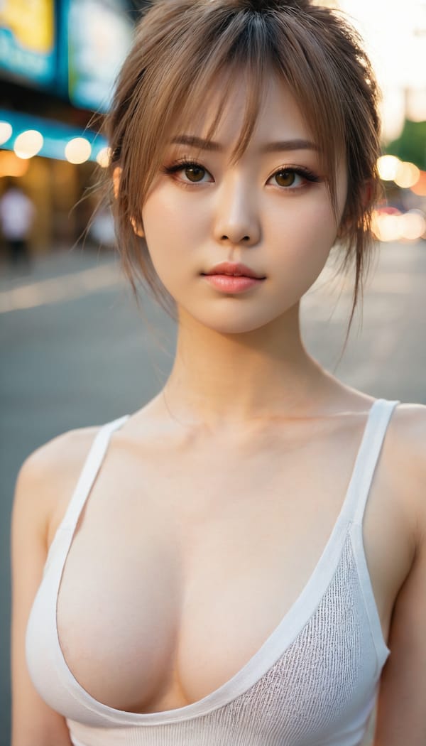 Tags: 21872187, SDXL
{"3": {"inputs": {"seed": 184959513980380, "steps": 32, "cfg": 6.9, "sampler_name": "dpmpp_2m", "scheduler": "karras", "denoise": 1.0, "model": ["27", 0], "positive": ["6", 0], "negative": ["7", 0], "latent_image": ["5", 0]}, "class_type": "KSampler"}, "4": {"inputs": {"ckpt_name": "juggernautxl.safetensors"}, "class_type": "CheckpointLoaderSimple"}, "5": {"inputs": {"width": 768, "height": 1344, "batch_size": 1}, "class_type": "EmptyLatentImage"}, "6": {"inputs": {"text": "27 year old girl, (japanese:1.14), (ukrainian:1.02), (idol:0.97), (detailed face:1.03), (temptress:0.96), (beautiful eyes:0.98), (eyelashes:1.08), (cute:0.96), (sexy lips:0.97), (pale skin:0.95), (double eyelids:1.05), (seductive pose:1.05), (slim:1.08), (seductive facial expression:1.05), (blush:0.97), (in a seductive pose:1.03), (large perky breasts:1.02), (cleavage:1.08), (thigh gap:0.96), (white tanktop:1.14), busy street, (skin fuzz:1.02), (detailed skin:1.07), (candid cinema:1.06), (film:1.05), (RAW:1.06), (textured skin:1.05), (soft lighting:1.08), (portra:1.09), (natural looking skin:1.07)", "clip": ["27", 1]}, "class_type": "CLIPTextEncode"}, "7": {"inputs": {"text": "(low resolution:1.10), (open mouth:1.09), (bad hands:1.14), (twisted:1.06), (worst quality:1.11), (distorted:1.05), (watermark:1.10)", "clip": ["27", 1]}, "class_type": "CLIPTextEncode"}, "8": {"inputs": {"samples": ["3", 0], "vae": ["4", 2]}, "class_type": "VAEDecode"}, "25": {"inputs": {"lora_name": "nudify_xl.safetensors", "strength_model": 0.34, "strength_clip": 0.0, "model": ["4", 0], "clip": ["4", 1]}, "class_type": "LoraLoader"}, "26": {"inputs": {"lora_name": "shirtlift_SDXL_v2.safetensors", "strength_model": 0.12, "strength_clip": 0.01, "model": ["25", 0], "clip": ["25", 1]}, "class_type": "LoraLoader"}, "27": {"inputs": {"lora_name": "PerfectEyesXL.safetensors", "strength_model": 0.16, "strength_clip": 0.17, "model": ["26", 0], "clip": ["26", 1]}, "class_type": "LoraLoader"}, "30": {"inputs": {"model_name": "4x_NMKD-Superscale-SP_178000_G.pth"}, "class_type": "UpscaleModelLoader"}, "31": {"inputs": {"upscale_model": ["30", 0], "image": ["8", 0]}, "class_type": "ImageUpscaleWithModel"}, "32": {"inputs": {"upscale_method": "lanczos", "scale_by": 0.5, "image": ["31", 0]}, "class_type": "ImageScaleBy"}, "33": {"inputs": {"pixels": ["32", 0], "vae": ["4", 2]}, "class_type": "VAEEncode"}, "34": {"inputs": {"seed": 184959513980380, "steps": 32, "cfg": 6.9, "sampler_name": "dpmpp_2m", "scheduler": "karras", "denoise": 0.3, "model": ["27", 0], "positive": ["6", 0], "negative": ["7", 0], "latent_image": ["33", 0]}, "class_type": "KSampler"}, "36": {"inputs": {"samples": ["34", 0], "vae": ["4", 2]}, "class_type": "VAEDecode"}, "39": {"inputs": {"filename_prefix": "comfyapi-1730415822550", "images": ["36", 0]}, "class_type": "SaveImage"}}