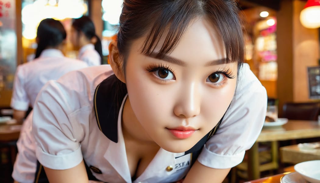 Tags: 21872187, SDXL
{"3": {"inputs": {"seed": 930286017096859, "steps": 32, "cfg": 7.55, "sampler_name": "dpmpp_2m", "scheduler": "karras", "denoise": 1.0, "model": ["27", 0], "positive": ["6", 0], "negative": ["7", 0], "latent_image": ["5", 0]}, "class_type": "KSampler"}, "4": {"inputs": {"ckpt_name": "juggernautxl.safetensors"}, "class_type": "CheckpointLoaderSimple"}, "5": {"inputs": {"width": 1344, "height": 768, "batch_size": 1}, "class_type": "EmptyLatentImage"}, "6": {"inputs": {"text": "18 year old girl, (chinese:1.00), (eyelashes:1.14), (seductive pose:0.99), (seductive facial expression:1.03), (sexy lips:1.01), (cute:1.14), (double eyelids:0.97), (detailed face:1.02), (beautiful eyes:1.06), (idol:0.99), (slim:1.04), (temptress:1.03), (on all fours:0.96), (spreading ass cheeks:0.97), (from behind:1.07), (backboob:0.99), (a waitress in uniform:1.12) working at a restaurant, (film:1.07), (portra:1.07), (detailed skin:1.06), (natural looking skin:1.04), (soft lighting:1.08), (candid cinema:1.02), (RAW:1.04), (skin fuzz:1.06), (textured skin:1.04)", "clip": ["27", 1]}, "class_type": "CLIPTextEncode"}, "7": {"inputs": {"text": "(bad hands:1.10), (distorted:1.06), (worst quality:1.14), (twisted:1.14), (watermark:1.07), (low resolution:1.13), (open mouth:1.05)", "clip": ["27", 1]}, "class_type": "CLIPTextEncode"}, "8": {"inputs": {"samples": ["3", 0], "vae": ["4", 2]}, "class_type": "VAEDecode"}, "25": {"inputs": {"lora_name": "nudify_xl.safetensors", "strength_model": 0.32, "strength_clip": 0.14, "model": ["4", 0], "clip": ["4", 1]}, "class_type": "LoraLoader"}, "26": {"inputs": {"lora_name": "shirtlift_SDXL_v2.safetensors", "strength_model": 0.12, "strength_clip": 0.12, "model": ["25", 0], "clip": ["25", 1]}, "class_type": "LoraLoader"}, "27": {"inputs": {"lora_name": "PerfectEyesXL.safetensors", "strength_model": 0.01, "strength_clip": 0.06, "model": ["26", 0], "clip": ["26", 1]}, "class_type": "LoraLoader"}, "30": {"inputs": {"model_name": "4x_NMKD-Superscale-SP_178000_G.pth"}, "class_type": "UpscaleModelLoader"}, "31": {"inputs": {"upscale_model": ["30", 0], "image": ["8", 0]}, "class_type": "ImageUpscaleWithModel"}, "32": {"inputs": {"upscale_method": "lanczos", "scale_by": 0.5, "image": ["31", 0]}, "class_type": "ImageScaleBy"}, "33": {"inputs": {"pixels": ["32", 0], "vae": ["4", 2]}, "class_type": "VAEEncode"}, "34": {"inputs": {"seed": 930286017096859, "steps": 32, "cfg": 7.55, "sampler_name": "dpmpp_2m", "scheduler": "karras", "denoise": 0.3, "model": ["27", 0], "positive": ["6", 0], "negative": ["7", 0], "latent_image": ["33", 0]}, "class_type": "KSampler"}, "36": {"inputs": {"samples": ["34", 0], "vae": ["4", 2]}, "class_type": "VAEDecode"}, "39": {"inputs": {"filename_prefix": "comfyapi-1731623358319", "images": ["36", 0]}, "class_type": "SaveImage"}}