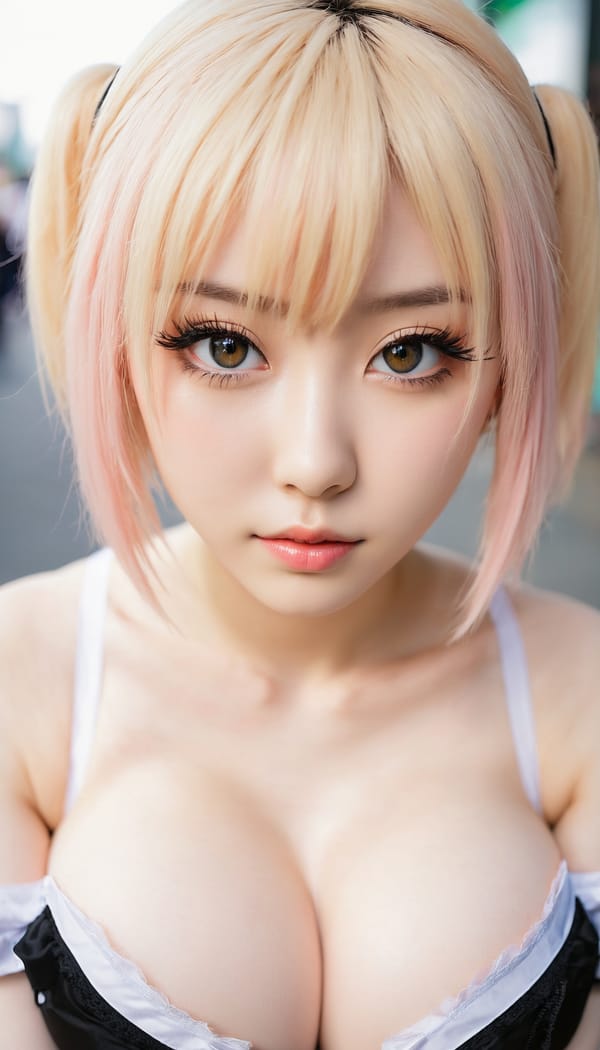 Tags: 21872187, SDXL
{"3": {"inputs": {"seed": 676219903479470, "steps": 32, "cfg": 7.54, "sampler_name": "dpmpp_2m", "scheduler": "karras", "denoise": 1.0, "model": ["27", 0], "positive": ["6", 0], "negative": ["7", 0], "latent_image": ["5", 0]}, "class_type": "KSampler"}, "4": {"inputs": {"ckpt_name": "juggernautxl.safetensors"}, "class_type": "CheckpointLoaderSimple"}, "5": {"inputs": {"width": 768, "height": 1344, "batch_size": 1}, "class_type": "EmptyLatentImage"}, "6": {"inputs": {"text": "18 year old girl, (irish:1.07), (japanese:1.06), (temptress:0.99), (slim:0.96), (pale skin:0.95), (eyelashes:0.96), (seductive facial expression:0.98), (seductive pose:0.97), (idol:1.12), (double eyelids:1.09), (beautiful eyes:1.14), (sexy lips:0.99), (cute:0.99), (detailed face:1.00), (blush:1.07), (in a seductive pose:1.06), (large perky breasts:1.13), (cleavage:1.11), (thigh gap:0.96), (in a cosplay:1.08) at comiket posing for camera, (skin fuzz:1.09), (portra:1.07), (RAW:1.01), (film:1.03), (textured skin:1.06), (soft lighting:1.01), (candid cinema:1.07), (natural looking skin:1.02)", "clip": ["27", 1]}, "class_type": "CLIPTextEncode"}, "7": {"inputs": {"text": "(worst quality:1.12), (open mouth:1.13), (watermark:1.10), (bad hands:1.14), (low resolution:1.10), (distorted:1.09), (twisted:1.13)", "clip": ["27", 1]}, "class_type": "CLIPTextEncode"}, "8": {"inputs": {"samples": ["3", 0], "vae": ["4", 2]}, "class_type": "VAEDecode"}, "25": {"inputs": {"lora_name": "nudify_xl.safetensors", "strength_model": 0.28, "strength_clip": 0.13, "model": ["4", 0], "clip": ["4", 1]}, "class_type": "LoraLoader"}, "26": {"inputs": {"lora_name": "shirtlift_SDXL_v2.safetensors", "strength_model": 0.01, "strength_clip": 0.05, "model": ["25", 0], "clip": ["25", 1]}, "class_type": "LoraLoader"}, "27": {"inputs": {"lora_name": "PerfectEyesXL.safetensors", "strength_model": 0.06, "strength_clip": 0.06, "model": ["26", 0], "clip": ["26", 1]}, "class_type": "LoraLoader"}, "30": {"inputs": {"model_name": "4x_NMKD-Superscale-SP_178000_G.pth"}, "class_type": "UpscaleModelLoader"}, "31": {"inputs": {"upscale_model": ["30", 0], "image": ["8", 0]}, "class_type": "ImageUpscaleWithModel"}, "32": {"inputs": {"upscale_method": "lanczos", "scale_by": 0.5, "image": ["31", 0]}, "class_type": "ImageScaleBy"}, "33": {"inputs": {"pixels": ["32", 0], "vae": ["4", 2]}, "class_type": "VAEEncode"}, "34": {"inputs": {"seed": 676219903479470, "steps": 32, "cfg": 7.54, "sampler_name": "dpmpp_2m", "scheduler": "karras", "denoise": 0.3, "model": ["27", 0], "positive": ["6", 0], "negative": ["7", 0], "latent_image": ["33", 0]}, "class_type": "KSampler"}, "36": {"inputs": {"samples": ["34", 0], "vae": ["4", 2]}, "class_type": "VAEDecode"}, "39": {"inputs": {"filename_prefix": "comfyapi-1735460727287", "images": ["36", 0]}, "class_type": "SaveImage"}}