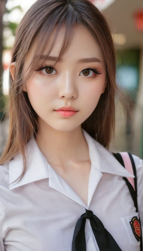 Tags: 21872187, SDXL
{"3": {"inputs": {"seed": 680501576590557, "steps": 32, "cfg": 5.61, "sampler_name": "dpmpp_2m", "scheduler": "karras", "denoise": 1.0, "model": ["27", 0], "positive": ["6", 0], "negative": ["7", 0], "latent_image": ["5", 0]}, "class_type": "KSampler"}, "4": {"inputs": {"ckpt_name": "juggernautxl.safetensors"}, "class_type": "CheckpointLoaderSimple"}, "5": {"inputs": {"width": 768, "height": 1344, "batch_size": 1}, "class_type": "EmptyLatentImage"}, "6": {"inputs": {"text": "28 year old girl, (double eyelids:1.12), (sexy lips:0.95), (eyelashes:1.11), (cute:1.12), (slim:1.06), (temptress:0.99), (detailed face:1.05), (pale skin:0.98), (blush:1.06), (beautiful eyes:0.97), (seductive pose:1.09), (idol:1.13), (seductive facial expression:0.96), (in a seductive pose:1.12), (large perky breasts:1.13), (cleavage:1.03), (thigh gap:1.13), (school uniform:1.02), choker, busy street, (film:1.00), (skin fuzz:1.06), (soft lighting:1.02), (detailed skin:1.05), (candid cinema:1.00), (textured skin:1.01), (RAW:1.03), (natural looking skin:1.06), (portra:1.03)", "clip": ["27", 1]}, "class_type": "CLIPTextEncode"}, "7": {"inputs": {"text": "(low resolution:1.11), (watermark:1.09), (bad hands:1.06), (open mouth:1.10), (twisted:1.10), (worst quality:1.05), (distorted:1.09)", "clip": ["27", 1]}, "class_type": "CLIPTextEncode"}, "8": {"inputs": {"samples": ["3", 0], "vae": ["4", 2]}, "class_type": "VAEDecode"}, "25": {"inputs": {"lora_name": "nudify_xl.safetensors", "strength_model": 0.29, "strength_clip": 0.01, "model": ["4", 0], "clip": ["4", 1]}, "class_type": "LoraLoader"}, "26": {"inputs": {"lora_name": "shirtlift_SDXL_v2.safetensors", "strength_model": 0.0, "strength_clip": 0.17, "model": ["25", 0], "clip": ["25", 1]}, "class_type": "LoraLoader"}, "27": {"inputs": {"lora_name": "PerfectEyesXL.safetensors", "strength_model": 0.08, "strength_clip": 0.1, "model": ["26", 0], "clip": ["26", 1]}, "class_type": "LoraLoader"}, "30": {"inputs": {"model_name": "4x_NMKD-Superscale-SP_178000_G.pth"}, "class_type": "UpscaleModelLoader"}, "31": {"inputs": {"upscale_model": ["30", 0], "image": ["8", 0]}, "class_type": "ImageUpscaleWithModel"}, "32": {"inputs": {"upscale_method": "lanczos", "scale_by": 0.5, "image": ["31", 0]}, "class_type": "ImageScaleBy"}, "33": {"inputs": {"pixels": ["32", 0], "vae": ["4", 2]}, "class_type": "VAEEncode"}, "34": {"inputs": {"seed": 680501576590557, "steps": 32, "cfg": 5.61, "sampler_name": "dpmpp_2m", "scheduler": "karras", "denoise": 0.3, "model": ["27", 0], "positive": ["6", 0], "negative": ["7", 0], "latent_image": ["33", 0]}, "class_type": "KSampler"}, "36": {"inputs": {"samples": ["34", 0], "vae": ["4", 2]}, "class_type": "VAEDecode"}, "39": {"inputs": {"filename_prefix": "comfyapi-1718230574971", "images": ["36", 0]}, "class_type": "SaveImage"}}