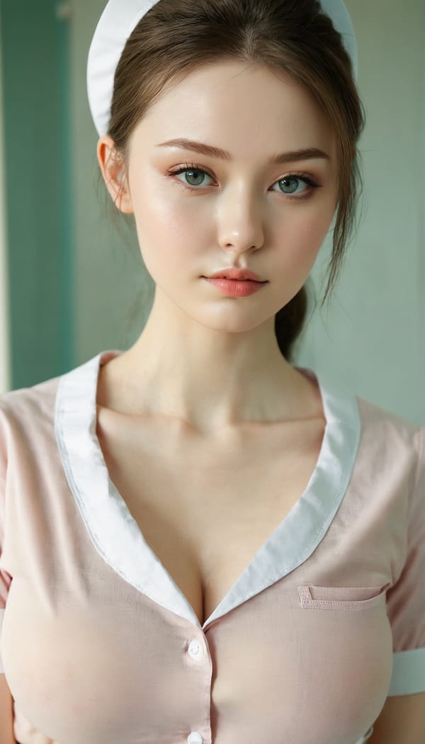 Tags: 21872187, SDXL
{"3": {"inputs": {"seed": 514965671976065, "steps": 32, "cfg": 7.27, "sampler_name": "dpmpp_2m", "scheduler": "karras", "denoise": 1.0, "model": ["27", 0], "positive": ["6", 0], "negative": ["7", 0], "latent_image": ["5", 0]}, "class_type": "KSampler"}, "4": {"inputs": {"ckpt_name": "juggernautxl.safetensors"}, "class_type": "CheckpointLoaderSimple"}, "5": {"inputs": {"width": 768, "height": 1344, "batch_size": 1}, "class_type": "EmptyLatentImage"}, "6": {"inputs": {"text": "26 year old girl, (russian:0.98), (seductive facial expression:1.11), (double eyelids:1.02), (idol:1.11), (pale skin:1.06), (blush:1.01), (slim:1.10), (temptress:1.02), (cute:0.96), (sexy lips:1.11), (seductive pose:1.06), (detailed face:1.12), (beautiful eyes:1.13), (in a seductive pose:1.13), (large perky breasts:0.96), (cleavage:1.07), (thigh gap:0.98), (nurse in uniform:1.08) working in a hospital ward, (candid cinema:1.07), (textured skin:1.07), (RAW:1.02), (film:1.04), (detailed skin:1.01), (skin fuzz:1.07), (soft lighting:1.02), (natural looking skin:1.03), (portra:1.01)", "clip": ["27", 1]}, "class_type": "CLIPTextEncode"}, "7": {"inputs": {"text": "(low resolution:1.11), (watermark:1.13), (bad hands:1.13), (twisted:1.06), (distorted:1.05), (open mouth:1.12), (worst quality:1.08)", "clip": ["27", 1]}, "class_type": "CLIPTextEncode"}, "8": {"inputs": {"samples": ["3", 0], "vae": ["4", 2]}, "class_type": "VAEDecode"}, "25": {"inputs": {"lora_name": "nudify_xl.safetensors", "strength_model": 0.19, "strength_clip": 0.11, "model": ["4", 0], "clip": ["4", 1]}, "class_type": "LoraLoader"}, "26": {"inputs": {"lora_name": "shirtlift_SDXL_v2.safetensors", "strength_model": 0.11, "strength_clip": 0.0, "model": ["25", 0], "clip": ["25", 1]}, "class_type": "LoraLoader"}, "27": {"inputs": {"lora_name": "PerfectEyesXL.safetensors", "strength_model": 0.17, "strength_clip": 0.18, "model": ["26", 0], "clip": ["26", 1]}, "class_type": "LoraLoader"}, "30": {"inputs": {"model_name": "4x_NMKD-Superscale-SP_178000_G.pth"}, "class_type": "UpscaleModelLoader"}, "31": {"inputs": {"upscale_model": ["30", 0], "image": ["8", 0]}, "class_type": "ImageUpscaleWithModel"}, "32": {"inputs": {"upscale_method": "lanczos", "scale_by": 0.5, "image": ["31", 0]}, "class_type": "ImageScaleBy"}, "33": {"inputs": {"pixels": ["32", 0], "vae": ["4", 2]}, "class_type": "VAEEncode"}, "34": {"inputs": {"seed": 514965671976065, "steps": 32, "cfg": 7.27, "sampler_name": "dpmpp_2m", "scheduler": "karras", "denoise": 0.3, "model": ["27", 0], "positive": ["6", 0], "negative": ["7", 0], "latent_image": ["33", 0]}, "class_type": "KSampler"}, "36": {"inputs": {"samples": ["34", 0], "vae": ["4", 2]}, "class_type": "VAEDecode"}, "39": {"inputs": {"filename_prefix": "comfyapi-1728242783115", "images": ["36", 0]}, "class_type": "SaveImage"}}