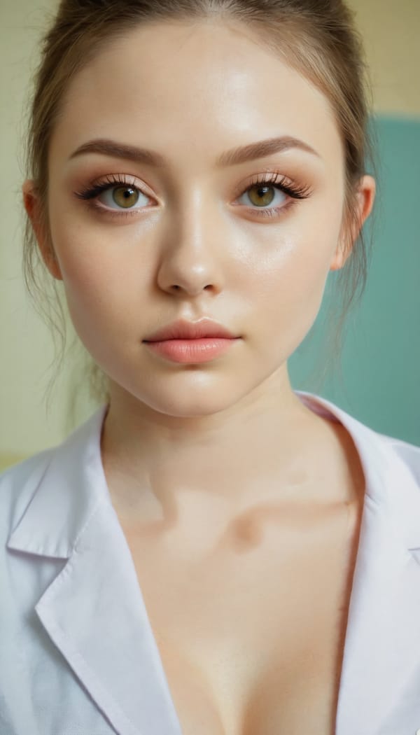 Tags: 21872187, SDXL
{"3": {"inputs": {"seed": 133000488509499, "steps": 64, "cfg": 6.58, "sampler_name": "dpmpp_2m", "scheduler": "karras", "denoise": 1.0, "model": ["27", 0], "positive": ["6", 0], "negative": ["7", 0], "latent_image": ["5", 0]}, "class_type": "KSampler"}, "4": {"inputs": {"ckpt_name": "juggernautxl.safetensors"}, "class_type": "CheckpointLoaderSimple"}, "5": {"inputs": {"width": 768, "height": 1344, "batch_size": 1}, "class_type": "EmptyLatentImage"}, "6": {"inputs": {"text": "27 year old girl, (ukrainian:1.08), (double eyelids:1.14), (beautiful eyes:1.00), (sexy lips:0.95), (seductive pose:0.97), (pale skin:1.09), (seductive facial expression:0.95), (eyelashes:1.11), (detailed face:0.95), (cute:0.98), (temptress:0.95), (blush:0.98), (idol:1.02), (slim:1.10), (perky ass:1.05), (exposed ass:1.14), (looking back:1.06), (sexy ass:0.97), (thigh gap:1.09), (nurse in uniform:1.00) working in a hospital ward, (film:1.00), (skin fuzz:1.08), (RAW:1.00), (textured skin:1.05), (detailed skin:1.02), (portra:1.06), (soft lighting:1.04), (natural looking skin:1.06), (candid cinema:1.00)", "clip": ["27", 1]}, "class_type": "CLIPTextEncode"}, "7": {"inputs": {"text": "(low resolution:1.10), (twisted:1.07), (open mouth:1.11), (distorted:1.12), (worst quality:1.13), (bad hands:1.10), (watermark:1.07)", "clip": ["27", 1]}, "class_type": "CLIPTextEncode"}, "8": {"inputs": {"samples": ["3", 0], "vae": ["4", 2]}, "class_type": "VAEDecode"}, "25": {"inputs": {"lora_name": "nudify_xl.safetensors", "strength_model": 0.23, "strength_clip": 0.35, "model": ["4", 0], "clip": ["4", 1]}, "class_type": "LoraLoader"}, "26": {"inputs": {"lora_name": "shirtlift_SDXL_v2.safetensors", "strength_model": 0.0, "strength_clip": 0.04, "model": ["25", 0], "clip": ["25", 1]}, "class_type": "LoraLoader"}, "27": {"inputs": {"lora_name": "PerfectEyesXL.safetensors", "strength_model": 0.17, "strength_clip": 0.13, "model": ["26", 0], "clip": ["26", 1]}, "class_type": "LoraLoader"}, "30": {"inputs": {"model_name": "4x_NMKD-Superscale-SP_178000_G.pth"}, "class_type": "UpscaleModelLoader"}, "31": {"inputs": {"upscale_model": ["30", 0], "image": ["8", 0]}, "class_type": "ImageUpscaleWithModel"}, "32": {"inputs": {"upscale_method": "lanczos", "scale_by": 0.5, "image": ["31", 0]}, "class_type": "ImageScaleBy"}, "33": {"inputs": {"pixels": ["32", 0], "vae": ["4", 2]}, "class_type": "VAEEncode"}, "34": {"inputs": {"seed": 133000488509499, "steps": 64, "cfg": 6.58, "sampler_name": "dpmpp_2m", "scheduler": "karras", "denoise": 0.3, "model": ["27", 0], "positive": ["6", 0], "negative": ["7", 0], "latent_image": ["33", 0]}, "class_type": "KSampler"}, "36": {"inputs": {"samples": ["34", 0], "vae": ["4", 2]}, "class_type": "VAEDecode"}, "39": {"inputs": {"filename_prefix": "comfyapi-1727903318035", "images": ["36", 0]}, "class_type": "SaveImage"}}