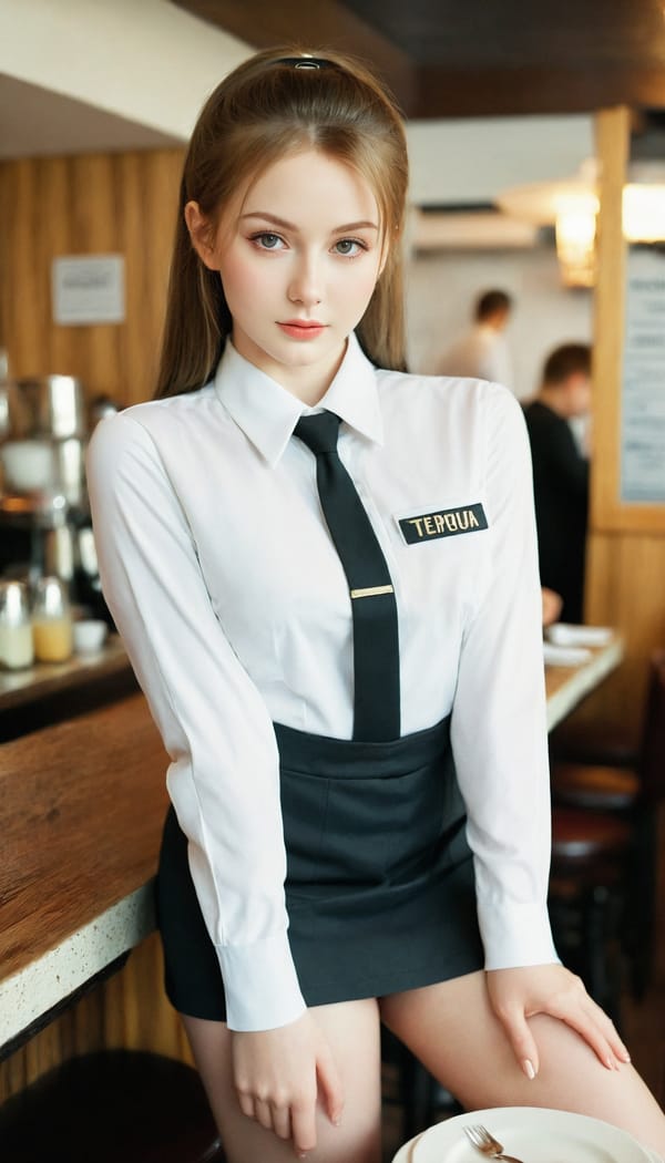 Tags: 21872187, SDXL
{"3": {"inputs": {"seed": 723446985273964, "steps": 32, "cfg": 6.69, "sampler_name": "dpmpp_2m", "scheduler": "karras", "denoise": 1.0, "model": ["27", 0], "positive": ["6", 0], "negative": ["7", 0], "latent_image": ["5", 0]}, "class_type": "KSampler"}, "4": {"inputs": {"ckpt_name": "leosamsHelloworldSDXL_helloworldSDXL32DPO.safetensors"}, "class_type": "CheckpointLoaderSimple"}, "5": {"inputs": {"width": 768, "height": 1344, "batch_size": 1}, "class_type": "EmptyLatentImage"}, "6": {"inputs": {"text": "25 year old girl, (russian:0.95), (detailed face:0.98), (double eyelids:1.01), (slim:0.97), (pale skin:0.97), (idol:1.01), (beautiful eyes:1.14), (sexy lips:1.02), (blush:1.01), (cute:1.11), (seductive pose:1.00), (eyelashes:1.02), (temptress:1.08), (seductive facial expression:1.00), (perky ass:0.96), (exposed ass:1.06), (looking back:1.08), (sexy ass:1.10), (thigh gap:1.13), (a waitress in uniform:1.05) working at a restaurant, (skin fuzz:1.01), (portra:1.02), (textured skin:1.06), (detailed skin:1.00), (film:1.04), (candid cinema:1.01), (RAW:1.00), (natural looking skin:1.08), (soft lighting:1.00)", "clip": ["27", 1]}, "class_type": "CLIPTextEncode"}, "7": {"inputs": {"text": "(watermark:1.08), (open mouth:1.13), (twisted:1.10), (distorted:1.10), (worst quality:1.14), (bad hands:1.05)", "clip": ["27", 1]}, "class_type": "CLIPTextEncode"}, "8": {"inputs": {"samples": ["3", 0], "vae": ["4", 2]}, "class_type": "VAEDecode"}, "25": {"inputs": {"lora_name": "nudify_xl.safetensors", "strength_model": 0.35, "strength_clip": 0.04, "model": ["4", 0], "clip": ["4", 1]}, "class_type": "LoraLoader"}, "26": {"inputs": {"lora_name": "shirtlift_SDXL_v2.safetensors", "strength_model": 0.06, "strength_clip": 0.1, "model": ["25", 0], "clip": ["25", 1]}, "class_type": "LoraLoader"}, "27": {"inputs": {"lora_name": "PerfectEyesXL.safetensors", "strength_model": 0.07, "strength_clip": 0.16, "model": ["26", 0], "clip": ["26", 1]}, "class_type": "LoraLoader"}, "30": {"inputs": {"model_name": "4x_NMKD-Superscale-SP_178000_G.pth"}, "class_type": "UpscaleModelLoader"}, "31": {"inputs": {"upscale_model": ["30", 0], "image": ["8", 0]}, "class_type": "ImageUpscaleWithModel"}, "32": {"inputs": {"upscale_method": "lanczos", "scale_by": 0.5, "image": ["31", 0]}, "class_type": "ImageScaleBy"}, "33": {"inputs": {"pixels": ["32", 0], "vae": ["4", 2]}, "class_type": "VAEEncode"}, "34": {"inputs": {"seed": 723446985273964, "steps": 32, "cfg": 6.69, "sampler_name": "dpmpp_2m", "scheduler": "karras", "denoise": 0.3, "model": ["27", 0], "positive": ["6", 0], "negative": ["7", 0], "latent_image": ["33", 0]}, "class_type": "KSampler"}, "36": {"inputs": {"samples": ["34", 0], "vae": ["4", 2]}, "class_type": "VAEDecode"}, "39": {"inputs": {"filename_prefix": "comfyapi-1707586595583", "images": ["36", 0]}, "class_type": "SaveImage"}}