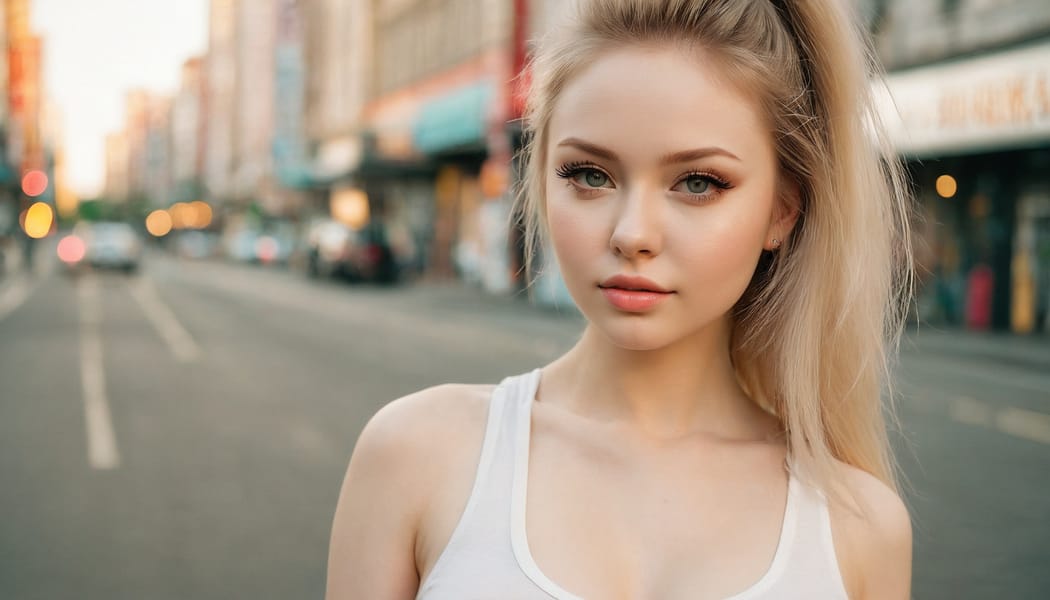 Tags: 21872187, SDXL
{"3": {"inputs": {"seed": 470742578545804, "steps": 64, "cfg": 5.86, "sampler_name": "dpmpp_2m", "scheduler": "karras", "denoise": 1.0, "model": ["27", 0], "positive": ["6", 0], "negative": ["7", 0], "latent_image": ["5", 0]}, "class_type": "KSampler"}, "4": {"inputs": {"ckpt_name": "juggernautxl.safetensors"}, "class_type": "CheckpointLoaderSimple"}, "5": {"inputs": {"width": 1344, "height": 768, "batch_size": 1}, "class_type": "EmptyLatentImage"}, "6": {"inputs": {"text": "27 year old girl, (russian:1.03), (idol:0.97), (sexy lips:0.99), (pale skin:0.99), (eyelashes:1.00), (beautiful eyes:1.09), (seductive pose:1.06), (slim:1.01), (cute:1.06), (blush:1.12), (temptress:0.95), (seductive facial expression:1.01), (double eyelids:1.06), (detailed face:0.95), (perky ass:1.11), (exposed ass:1.12), (looking back:0.95), (sexy ass:1.14), (thigh gap:1.00), (white tanktop:1.05), busy street, (textured skin:1.04), (skin fuzz:1.02), (natural looking skin:1.05), (candid cinema:1.02), (detailed skin:1.08), (portra:1.04), (soft lighting:1.05), (film:1.05), (RAW:1.01)", "clip": ["27", 1]}, "class_type": "CLIPTextEncode"}, "7": {"inputs": {"text": "(twisted:1.08), (worst quality:1.08), (distorted:1.10), (open mouth:1.09), (watermark:1.05), (bad hands:1.08), (low resolution:1.07)", "clip": ["27", 1]}, "class_type": "CLIPTextEncode"}, "8": {"inputs": {"samples": ["3", 0], "vae": ["4", 2]}, "class_type": "VAEDecode"}, "25": {"inputs": {"lora_name": "nudify_xl.safetensors", "strength_model": 0.1, "strength_clip": 0.03, "model": ["4", 0], "clip": ["4", 1]}, "class_type": "LoraLoader"}, "26": {"inputs": {"lora_name": "shirtlift_SDXL_v2.safetensors", "strength_model": 0.1, "strength_clip": 0.16, "model": ["25", 0], "clip": ["25", 1]}, "class_type": "LoraLoader"}, "27": {"inputs": {"lora_name": "PerfectEyesXL.safetensors", "strength_model": 0.13, "strength_clip": 0.1, "model": ["26", 0], "clip": ["26", 1]}, "class_type": "LoraLoader"}, "30": {"inputs": {"model_name": "4x_NMKD-Superscale-SP_178000_G.pth"}, "class_type": "UpscaleModelLoader"}, "31": {"inputs": {"upscale_model": ["30", 0], "image": ["8", 0]}, "class_type": "ImageUpscaleWithModel"}, "32": {"inputs": {"upscale_method": "lanczos", "scale_by": 0.5, "image": ["31", 0]}, "class_type": "ImageScaleBy"}, "33": {"inputs": {"pixels": ["32", 0], "vae": ["4", 2]}, "class_type": "VAEEncode"}, "34": {"inputs": {"seed": 470742578545804, "steps": 64, "cfg": 5.86, "sampler_name": "dpmpp_2m", "scheduler": "karras", "denoise": 0.3, "model": ["27", 0], "positive": ["6", 0], "negative": ["7", 0], "latent_image": ["33", 0]}, "class_type": "KSampler"}, "36": {"inputs": {"samples": ["34", 0], "vae": ["4", 2]}, "class_type": "VAEDecode"}, "39": {"inputs": {"filename_prefix": "comfyapi-1714011663708", "images": ["36", 0]}, "class_type": "SaveImage"}}