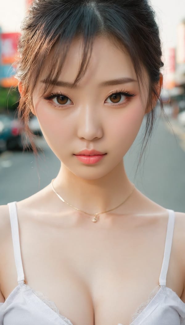 Tags: 21872187, SDXL
{"3": {"inputs": {"seed": 689739269775043, "steps": 32, "cfg": 5.09, "sampler_name": "dpmpp_2m", "scheduler": "karras", "denoise": 1.0, "model": ["27", 0], "positive": ["6", 0], "negative": ["7", 0], "latent_image": ["5", 0]}, "class_type": "KSampler"}, "4": {"inputs": {"ckpt_name": "juggernautxl.safetensors"}, "class_type": "CheckpointLoaderSimple"}, "5": {"inputs": {"width": 768, "height": 1344, "batch_size": 1}, "class_type": "EmptyLatentImage"}, "6": {"inputs": {"text": "24 year old girl, (chinese:1.12), (seductive pose:1.10), (beautiful eyes:1.04), (detailed face:1.03), (idol:1.04), (blush:0.95), (temptress:1.06), (seductive facial expression:0.97), (sexy lips:0.98), (pale skin:1.07), (cute:1.14), (slim:1.03), (double eyelids:1.00), (eyelashes:1.10), (on all fours:0.95), (spreading ass cheeks:1.00), (from behind:1.08), (backboob:1.03), (school uniform:0.95), choker, busy street, (skin fuzz:1.01), (natural looking skin:1.09), (portra:1.01), (textured skin:1.01), (RAW:1.03), (soft lighting:1.09), (candid cinema:1.09), (detailed skin:1.08), (film:1.06)", "clip": ["27", 1]}, "class_type": "CLIPTextEncode"}, "7": {"inputs": {"text": "(watermark:1.09), (open mouth:1.07), (low resolution:1.06), (bad hands:1.12), (twisted:1.12), (worst quality:1.07), (distorted:1.09)", "clip": ["27", 1]}, "class_type": "CLIPTextEncode"}, "8": {"inputs": {"samples": ["3", 0], "vae": ["4", 2]}, "class_type": "VAEDecode"}, "25": {"inputs": {"lora_name": "nudify_xl.safetensors", "strength_model": 0.13, "strength_clip": 0.29, "model": ["4", 0], "clip": ["4", 1]}, "class_type": "LoraLoader"}, "26": {"inputs": {"lora_name": "shirtlift_SDXL_v2.safetensors", "strength_model": 0.0, "strength_clip": 0.07, "model": ["25", 0], "clip": ["25", 1]}, "class_type": "LoraLoader"}, "27": {"inputs": {"lora_name": "PerfectEyesXL.safetensors", "strength_model": 0.17, "strength_clip": 0.06, "model": ["26", 0], "clip": ["26", 1]}, "class_type": "LoraLoader"}, "30": {"inputs": {"model_name": "4x_NMKD-Superscale-SP_178000_G.pth"}, "class_type": "UpscaleModelLoader"}, "31": {"inputs": {"upscale_model": ["30", 0], "image": ["8", 0]}, "class_type": "ImageUpscaleWithModel"}, "32": {"inputs": {"upscale_method": "lanczos", "scale_by": 0.5, "image": ["31", 0]}, "class_type": "ImageScaleBy"}, "33": {"inputs": {"pixels": ["32", 0], "vae": ["4", 2]}, "class_type": "VAEEncode"}, "34": {"inputs": {"seed": 689739269775043, "steps": 32, "cfg": 5.09, "sampler_name": "dpmpp_2m", "scheduler": "karras", "denoise": 0.3, "model": ["27", 0], "positive": ["6", 0], "negative": ["7", 0], "latent_image": ["33", 0]}, "class_type": "KSampler"}, "36": {"inputs": {"samples": ["34", 0], "vae": ["4", 2]}, "class_type": "VAEDecode"}, "39": {"inputs": {"filename_prefix": "comfyapi-1723781485418", "images": ["36", 0]}, "class_type": "SaveImage"}}