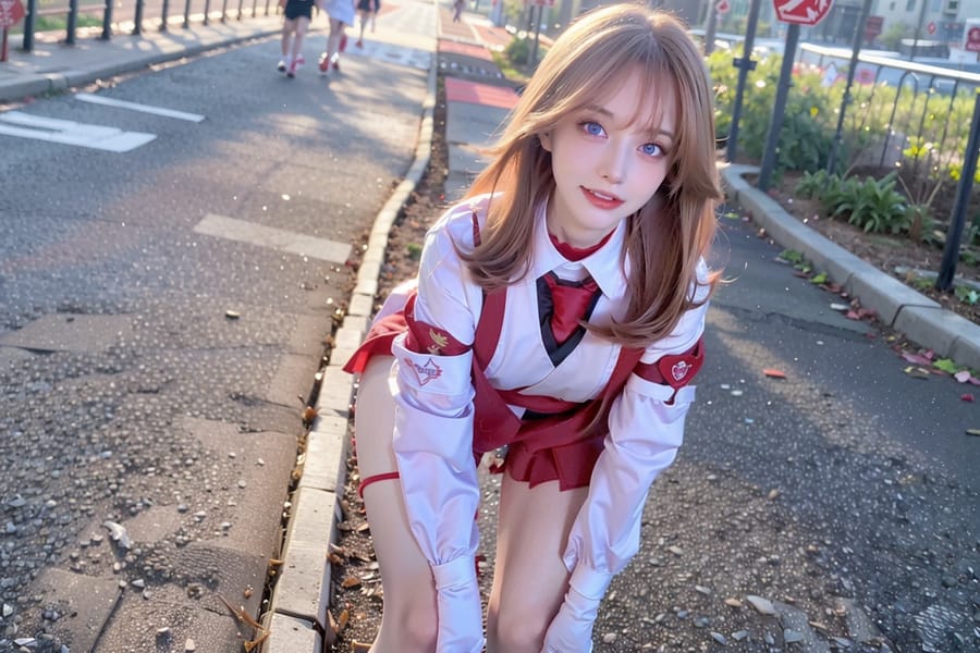 Tags: 21872187
<lora:mix4:0.38>, <lora:JapaneseDollLikeness_v15:0.42>, (school uniform:0.91), (large breasts:1.02), choker, busy street in urban city, <lora:skirtlift-v4:0.82 <lora:Addams:0.21>, extremely detailed eyes, extremely detailed face, (photorealistic:1.05), sexy lips, seductive smile, double eyelids, pale skin, perky breasts, full body portrait, 4K, hyper realistic, (thigh gap:1.17)
Negative prompt: sketches, black and white, (low quality:1.96), (worst quality:2.10)
Steps: 32, Sampler: DPM++ 2M Karras, CFG scale: 7.42, Seed: 944335810, Size: 768x512, Model hash: fc2511737a, Model: chilloutmix_NiPrunedFp32Fix, Seed resize from: -1x-1, Denoising strength: 0.4, Version: v1.2.1, Hires upscale: 2.0, Hires steps: 32, Hires upscaler: ESRGAN_4x