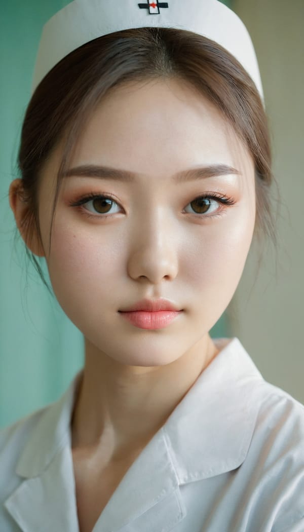 Tags: 21872187, SDXL
{"3": {"inputs": {"seed": 723822704723941, "steps": 32, "cfg": 5.28, "sampler_name": "dpmpp_2m", "scheduler": "karras", "denoise": 1.0, "model": ["27", 0], "positive": ["6", 0], "negative": ["7", 0], "latent_image": ["5", 0]}, "class_type": "KSampler"}, "4": {"inputs": {"ckpt_name": "juggernautxl.safetensors"}, "class_type": "CheckpointLoaderSimple"}, "5": {"inputs": {"width": 768, "height": 1344, "batch_size": 1}, "class_type": "EmptyLatentImage"}, "6": {"inputs": {"text": "19 year old girl, (ukrainian:1.08), (korean:1.00), (slim:0.99), (detailed face:1.11), (seductive facial expression:1.08), (blush:1.08), (idol:1.09), (beautiful eyes:1.05), (seductive pose:1.03), (pale skin:1.05), (cute:1.03), (sexy lips:1.03), (double eyelids:0.99), (eyelashes:1.04), (perky ass:1.04), (exposed ass:1.08), (looking back:1.05), (sexy ass:1.11), (thigh gap:1.02), (nurse in uniform:1.11) working in a hospital ward, (RAW:1.09), (detailed skin:1.09), (candid cinema:1.07), (natural looking skin:1.03), (skin fuzz:1.01), (textured skin:1.08), (film:1.07), (portra:1.02), (soft lighting:1.06)", "clip": ["27", 1]}, "class_type": "CLIPTextEncode"}, "7": {"inputs": {"text": "(twisted:1.14), (bad hands:1.05), (worst quality:1.07), (open mouth:1.11), (distorted:1.08), (watermark:1.11), (low resolution:1.08)", "clip": ["27", 1]}, "class_type": "CLIPTextEncode"}, "8": {"inputs": {"samples": ["3", 0], "vae": ["4", 2]}, "class_type": "VAEDecode"}, "25": {"inputs": {"lora_name": "nudify_xl.safetensors", "strength_model": 0.27, "strength_clip": 0.29, "model": ["4", 0], "clip": ["4", 1]}, "class_type": "LoraLoader"}, "26": {"inputs": {"lora_name": "shirtlift_SDXL_v2.safetensors", "strength_model": 0.13, "strength_clip": 0.11, "model": ["25", 0], "clip": ["25", 1]}, "class_type": "LoraLoader"}, "27": {"inputs": {"lora_name": "PerfectEyesXL.safetensors", "strength_model": 0.14, "strength_clip": 0.18, "model": ["26", 0], "clip": ["26", 1]}, "class_type": "LoraLoader"}, "30": {"inputs": {"model_name": "4x_NMKD-Superscale-SP_178000_G.pth"}, "class_type": "UpscaleModelLoader"}, "31": {"inputs": {"upscale_model": ["30", 0], "image": ["8", 0]}, "class_type": "ImageUpscaleWithModel"}, "32": {"inputs": {"upscale_method": "lanczos", "scale_by": 0.5, "image": ["31", 0]}, "class_type": "ImageScaleBy"}, "33": {"inputs": {"pixels": ["32", 0], "vae": ["4", 2]}, "class_type": "VAEEncode"}, "34": {"inputs": {"seed": 723822704723941, "steps": 32, "cfg": 5.28, "sampler_name": "dpmpp_2m", "scheduler": "karras", "denoise": 0.3, "model": ["27", 0], "positive": ["6", 0], "negative": ["7", 0], "latent_image": ["33", 0]}, "class_type": "KSampler"}, "36": {"inputs": {"samples": ["34", 0], "vae": ["4", 2]}, "class_type": "VAEDecode"}, "39": {"inputs": {"filename_prefix": "comfyapi-1716160309376", "images": ["36", 0]}, "class_type": "SaveImage"}}