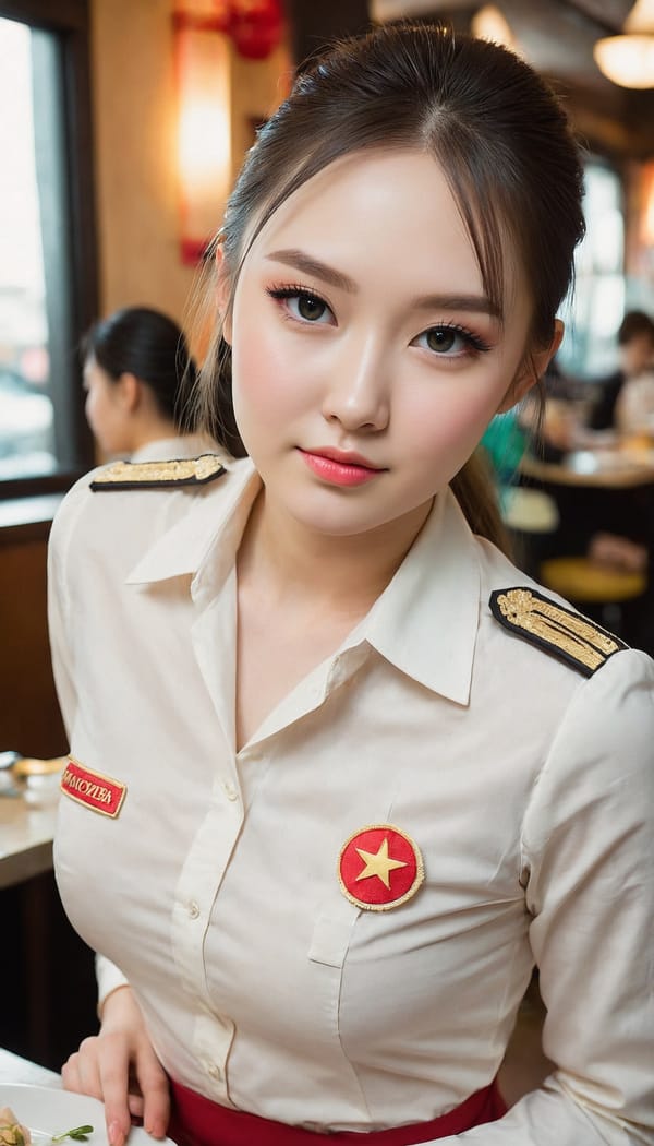 Tags: 21872187, SDXL
{"3": {"inputs": {"seed": 299584510325532, "steps": 32, "cfg": 6.69, "sampler_name": "dpmpp_2m", "scheduler": "karras", "denoise": 1.0, "model": ["27", 0], "positive": ["6", 0], "negative": ["7", 0], "latent_image": ["5", 0]}, "class_type": "KSampler"}, "4": {"inputs": {"ckpt_name": "juggernautXL_v8Rundiffusion.safetensors"}, "class_type": "CheckpointLoaderSimple"}, "5": {"inputs": {"width": 768, "height": 1344, "batch_size": 1}, "class_type": "EmptyLatentImage"}, "6": {"inputs": {"text": "21 year old girl, (russian:1.01), (chinese:1.14), (ukrainian:1.03), (irish:1.12), (temptress:1.00), (eyelashes:1.01), (sexy lips:1.08), (seductive facial expression:0.99), (idol:0.98), (seductive pose:1.08), (pale skin:0.98), (double eyelids:1.05), (cute:1.10), (blush:1.13), (detailed face:1.10), (beautiful eyes:0.99), (slim:1.12), (perky ass:1.04), (exposed ass:0.95), (looking back:1.05), (sexy ass:0.99), (thigh gap:1.14), (a waitress in uniform:1.07) working at a restaurant, (soft lighting:1.02), (natural looking skin:1.02), (detailed skin:1.03), (skin fuzz:1.06), (textured skin:1.03), (film:1.07), (RAW:1.08), (portra:1.03), (candid cinema:1.06)", "clip": ["27", 1]}, "class_type": "CLIPTextEncode"}, "7": {"inputs": {"text": "(twisted:1.14), (low resolution:1.13), (watermark:1.07), (open mouth:1.06), (bad hands:1.07), (worst quality:1.06), (distorted:1.08)", "clip": ["27", 1]}, "class_type": "CLIPTextEncode"}, "8": {"inputs": {"samples": ["3", 0], "vae": ["4", 2]}, "class_type": "VAEDecode"}, "25": {"inputs": {"lora_name": "nudify_xl.safetensors", "strength_model": 0.06, "strength_clip": 0.19, "model": ["4", 0], "clip": ["4", 1]}, "class_type": "LoraLoader"}, "26": {"inputs": {"lora_name": "shirtlift_SDXL_v2.safetensors", "strength_model": 0.12, "strength_clip": 0.16, "model": ["25", 0], "clip": ["25", 1]}, "class_type": "LoraLoader"}, "27": {"inputs": {"lora_name": "PerfectEyesXL.safetensors", "strength_model": 0.06, "strength_clip": 0.03, "model": ["26", 0], "clip": ["26", 1]}, "class_type": "LoraLoader"}, "30": {"inputs": {"model_name": "4x_NMKD-Superscale-SP_178000_G.pth"}, "class_type": "UpscaleModelLoader"}, "31": {"inputs": {"upscale_model": ["30", 0], "image": ["8", 0]}, "class_type": "ImageUpscaleWithModel"}, "32": {"inputs": {"upscale_method": "lanczos", "scale_by": 0.5, "image": ["31", 0]}, "class_type": "ImageScaleBy"}, "33": {"inputs": {"pixels": ["32", 0], "vae": ["4", 2]}, "class_type": "VAEEncode"}, "34": {"inputs": {"seed": 299584510325532, "steps": 32, "cfg": 6.69, "sampler_name": "dpmpp_2m", "scheduler": "karras", "denoise": 0.3, "model": ["27", 0], "positive": ["6", 0], "negative": ["7", 0], "latent_image": ["33", 0]}, "class_type": "KSampler"}, "36": {"inputs": {"samples": ["34", 0], "vae": ["4", 2]}, "class_type": "VAEDecode"}, "39": {"inputs": {"filename_prefix": "comfyapi-1707434343924", "images": ["36", 0]}, "class_type": "SaveImage"}}