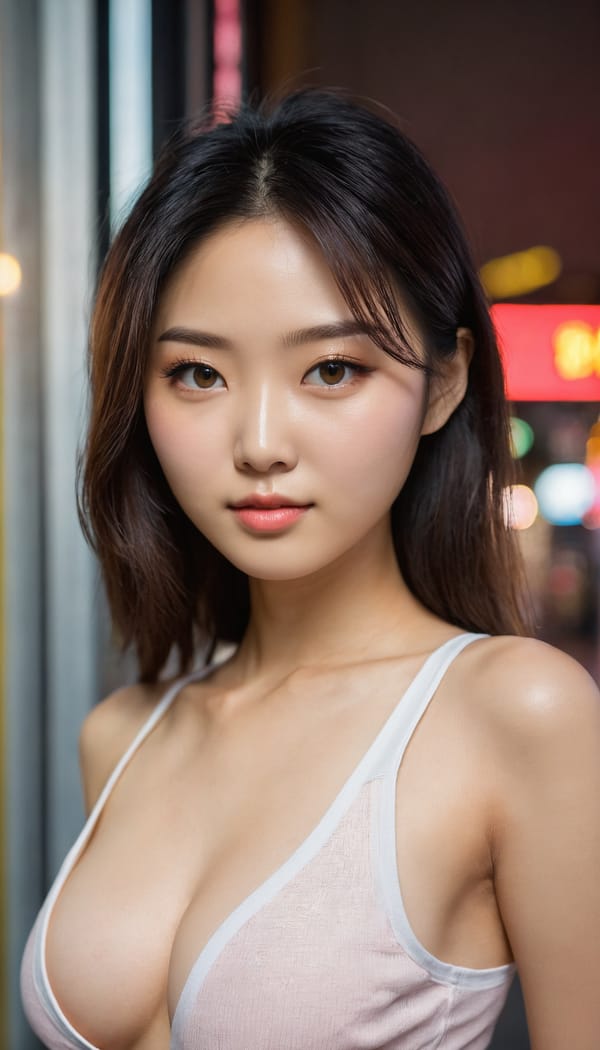 Tags: 21872187, SDXL
{"3": {"inputs": {"seed": 876018805185780, "steps": 32, "cfg": 5.91, "sampler_name": "dpmpp_2m", "scheduler": "karras", "denoise": 1.0, "model": ["27", 0], "positive": ["6", 0], "negative": ["7", 0], "latent_image": ["5", 0]}, "class_type": "KSampler"}, "4": {"inputs": {"ckpt_name": "juggernautxl.safetensors"}, "class_type": "CheckpointLoaderSimple"}, "5": {"inputs": {"width": 768, "height": 1344, "batch_size": 1}, "class_type": "EmptyLatentImage"}, "6": {"inputs": {"text": "27 year old girl, (korean:1.02), (chinese:1.13), (ukrainian:1.02), (temptress:1.13), (detailed face:1.05), (slim:1.14), (seductive facial expression:1.11), (beautiful eyes:1.11), (blush:1.13), (seductive pose:1.05), (cute:1.05), (double eyelids:1.01), (idol:1.04), (sexy lips:1.03), (eyelashes:1.11), (in a seductive pose:1.05), (large perky breasts:1.00), (cleavage:1.10), (thigh gap:1.13), (white tanktop:1.11), busy street, (detailed skin:1.06), (soft lighting:1.09), (candid cinema:1.01), (portra:1.00), (textured skin:1.03), (skin fuzz:1.03), (RAW:1.09), (film:1.05), (natural looking skin:1.02)", "clip": ["27", 1]}, "class_type": "CLIPTextEncode"}, "7": {"inputs": {"text": "(worst quality:1.08), (open mouth:1.14), (distorted:1.10), (twisted:1.12), (bad hands:1.09), (watermark:1.09), (low resolution:1.12)", "clip": ["27", 1]}, "class_type": "CLIPTextEncode"}, "8": {"inputs": {"samples": ["3", 0], "vae": ["4", 2]}, "class_type": "VAEDecode"}, "25": {"inputs": {"lora_name": "nudify_xl.safetensors", "strength_model": 0.06, "strength_clip": 0.05, "model": ["4", 0], "clip": ["4", 1]}, "class_type": "LoraLoader"}, "26": {"inputs": {"lora_name": "shirtlift_SDXL_v2.safetensors", "strength_model": 0.12, "strength_clip": 0.06, "model": ["25", 0], "clip": ["25", 1]}, "class_type": "LoraLoader"}, "27": {"inputs": {"lora_name": "PerfectEyesXL.safetensors", "strength_model": 0.06, "strength_clip": 0.19, "model": ["26", 0], "clip": ["26", 1]}, "class_type": "LoraLoader"}, "30": {"inputs": {"model_name": "4x_NMKD-Superscale-SP_178000_G.pth"}, "class_type": "UpscaleModelLoader"}, "31": {"inputs": {"upscale_model": ["30", 0], "image": ["8", 0]}, "class_type": "ImageUpscaleWithModel"}, "32": {"inputs": {"upscale_method": "lanczos", "scale_by": 0.5, "image": ["31", 0]}, "class_type": "ImageScaleBy"}, "33": {"inputs": {"pixels": ["32", 0], "vae": ["4", 2]}, "class_type": "VAEEncode"}, "34": {"inputs": {"seed": 876018805185780, "steps": 32, "cfg": 5.91, "sampler_name": "dpmpp_2m", "scheduler": "karras", "denoise": 0.3, "model": ["27", 0], "positive": ["6", 0], "negative": ["7", 0], "latent_image": ["33", 0]}, "class_type": "KSampler"}, "36": {"inputs": {"samples": ["34", 0], "vae": ["4", 2]}, "class_type": "VAEDecode"}, "39": {"inputs": {"filename_prefix": "comfyapi-1713583105293", "images": ["36", 0]}, "class_type": "SaveImage"}}